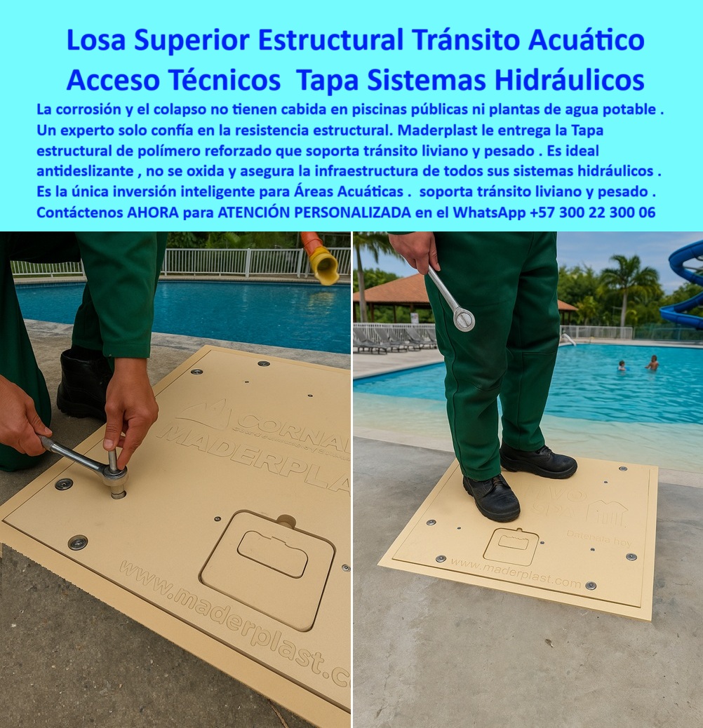 Tapa Plástica Piscinas Tapa Áreas Acuáticas Tapa Maderplast Losa Superior Estructural Tránsito Acuático: Tapa Sistemas Hidráulicos, La Única Inversión Inteligente La imagen, capturada al borde de una piscina pública, demuestra una solución de ingeniería donde el fallo no es una opción. La Losa Superior Estructural Tránsito Acuático de Maderplast, de color arena, no es una simple cubierta, sino la clave para el Acceso Técnico seguro y duradero a sus Sistemas Hidráulicos. En piscinas públicas o plantas de agua potable, la corrosión y el colapso no tienen cabida. Un experto solo confía en la resistencia estructural que Maderplast le entrega. El riesgo es inherente en áreas acuáticas : humedad constante, productos químicos (cloro), y tráfico vehicular o peatonal que exige una superficie antideslizante. El metal se oxida, el concreto colapsa y ambos comprometen la seguridad y la infraestructura. Máxima Resistencia Estructural y Seguridad Antideslizante Maderplast le entrega la Tapa Estructural de Polímero Reforzado, diseñada para ser la cubierta que no se oxida y que no colapsa. ¿Dónde encuentro tapas de registro que soporten tráfico pesado y no colapsen en áreas de tránsito acuático? Maderplast le garantiza una resistencia estructural comprobada que soporta tránsito liviano y pesado. Nuestra tapa-antideslizante-piscinas-públicas-no-oxida es la única inversión inteligente porque elimina la vulnerabilidad: es totalmente antideslizante, crucial para la seguridad en el tránsito acuático. Además, el material es invulnerable a los químicos de piscinas, asegurando que sus cubiertas que no se oxidan duren por décadas. Cero Corrosión y Acceso Técnico Seguro La durabilidad de esta tapa estructural de polímero reforzado es la clave para la gestión de sus sistemas hidráulicos. El material no se oxida ni se degrada con el cloro, asegurando la infraestructura de todos sus sistemas hidráulicos contra fallas y colapsos. ¿Cómo eliminar la corrosión y el riesgo de colapso de las tapas en mi infraestructura de sistemas hidráulicos? Instale Maderplast y asegure la inversión inteligente en áreas acuáticas. El diseño del registro de acceso seguro piscinas facilita el Acceso Técnico para el mantenimiento. Se asegura y se abre rápidamente con herramientas, permitiendo inspecciones ágiles sin comprometer la resistencia estructural de esta tapa para plantas de agua potable. TESTIMONIO DEL EXPERTO EN MANTENIMIENTO "Soy el experto en mantenimiento de la piscina pública. Antes usábamos tapas metálicas que se oxidan rápidamente por el cloro y representaban un riesgo de tropiezo (no antideslizantes). El polímero de concreto fallaba estructuralmente. La Losa Superior Estructural Maderplast fue la única inversión inteligente. Su material no se oxida jamás, es totalmente antideslizante y su resistencia estructural soporta el tráfico pesado que tenemos. Maderplast nos asegura la infraestructura de nuestros sistemas hidráulicos, eliminando la corrosión y el riesgo de fallo, garantizando la seguridad en todo el área acuática." Monetiza la seguridad y la durabilidad. Adquiera la Losa Superior Estructural Maderplast y elimine el riesgo de corrosión y colapso en su infraestructura hídrica. Contáctenos AHORA para ATENCIÓN PERSONALIZADA en el WhatsApp +57 300 22 300 06 y blinde sus áreas acuáticas. 0 Tapa estructural de polímero reforzado ideal para plantas de agua potable piscinas públicas y sistemas hidráulicos No se oxida ideal antideslizante soporta tránsito liviano y pesado Tapa Plástica Piscinas Tapa Áreas Acuáticas Tapa Maderplast 0 Tapa estructural de polímero reforzado ideal para plantas de agua potable piscinas públicas y sistemas hidráulicos No se oxida ideal antideslizante soporta tránsito liviano y pesado Losa Superior Estructural Tránsito Acuático: Tapa Sistemas Hidráulicos, La Única Inversión Inteligente La imagen, capturada al borde de una piscina pública, demuestra una solución de ingeniería donde el fallo no es una opción. La Losa Superior Estructural Tránsito Acuático de Maderplast, de color arena, no es una simple cubierta, sino la clave para el Acceso Técnico seguro y duradero a sus Sistemas Hidráulicos. En piscinas públicas o plantas de agua potable, la corrosión y el colapso no tienen cabida. Un experto solo confía en la resistencia estructural que Maderplast le entrega. El riesgo es inherente en áreas acuáticas : humedad constante, productos químicos (cloro), y tráfico vehicular o peatonal que exige una superficie antideslizante. El metal se oxida, el concreto colapsa y ambos comprometen la seguridad y la infraestructura. Máxima Resistencia Estructural y Seguridad Antideslizante Maderplast le entrega la Tapa Estructural de Polímero Reforzado, diseñada para ser la cubierta que no se oxida y que no colapsa. ¿Dónde encuentro tapas de registro que soporten tráfico pesado y no colapsen en áreas de tránsito acuático? Maderplast le garantiza una resistencia estructural comprobada que soporta tránsito liviano y pesado. Nuestra tapa-antideslizante-piscinas-públicas-no-oxida es la única inversión inteligente porque elimina la vulnerabilidad: es totalmente antideslizante, crucial para la seguridad en el tránsito acuático. Además, el material es invulnerable a los químicos de piscinas, asegurando que sus cubiertas que no se oxidan duren por décadas. Cero Corrosión y Acceso Técnico Seguro La durabilidad de esta tapa estructural de polímero reforzado es la clave para la gestión de sus sistemas hidráulicos. El material no se oxida ni se degrada con el cloro, asegurando la infraestructura de todos sus sistemas hidráulicos contra fallas y colapsos. ¿Cómo eliminar la corrosión y el riesgo de colapso de las tapas en mi infraestructura de sistemas hidráulicos? Instale Maderplast y asegure la inversión inteligente en áreas acuáticas. El diseño del registro de acceso seguro piscinas facilita el Acceso Técnico para el mantenimiento. Se asegura y se abre rápidamente con herramientas, permitiendo inspecciones ágiles sin comprometer la resistencia estructural de esta tapa para plantas de agua potable. TESTIMONIO DEL EXPERTO EN MANTENIMIENTO "Soy el experto en mantenimiento de la piscina pública. Antes usábamos tapas metálicas que se oxidan rápidamente por el cloro y representaban un riesgo de tropiezo (no antideslizantes). El polímero de concreto fallaba estructuralmente. La Losa Superior Estructural Maderplast fue la única inversión inteligente. Su material no se oxida jamás, es totalmente antideslizante y su resistencia estructural soporta el tráfico pesado que tenemos. Maderplast nos asegura la infraestructura de nuestros sistemas hidráulicos, eliminando la corrosión y el riesgo de fallo, garantizando la seguridad en todo el área acuática." Monetiza la seguridad y la durabilidad. Adquiera la Losa Superior Estructural Maderplast y elimine el riesgo de corrosión y colapso en su infraestructura hídrica. Contáctenos AHORA para ATENCIÓN PERSONALIZADA en el WhatsApp +57 300 22 300 06 y blinde sus áreas acuáticas.