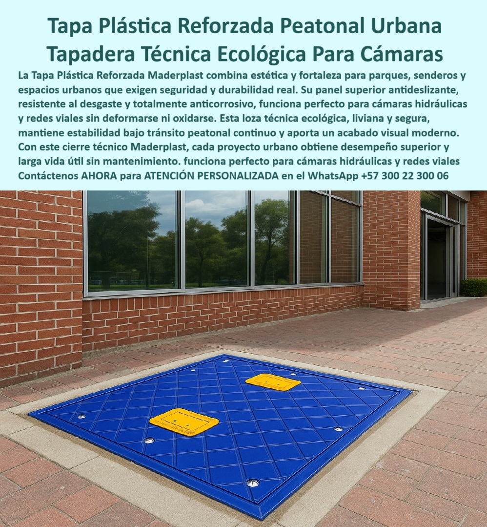 Tapa plástica reforzada fuerte Maderplast Cubierta PTAP Blindajes Químicos Total Maderplast: La Compuerta Técnica para Plantas de Tratamiento que Elimina Corrosión y Riesgos para Siempre Pasarela metálica plateada sobre canal de agua turbia en planta de tratamiento PTAP, con edificio blanco "FLUVUS ENERGÍA" al fondo y paneles solares en techo bajo cielo nublado. En primer plano, una enorme cubierta PTAP blindajes químicos total Maderplast amarilla brillante rectangular instalada a ras del piso concreto beige, con logo negro "FLUVUS ENERGIA" y "MADERPLAST" grabado en alto relieve, www.maderplast.com y asa ergonómica amarilla retráctil. En plantas de tratamiento de agua potable PTAP y acueductos, una tapa metálica destruida por cloro, sulfatos y gases corrosivos es un riesgo constante: causa filtraciones, paradas millonarias y exposición ambiental que ningún gerente de mantenimiento moderno puede permitir. Cada corrosión genera costos extras y amenazas operativas que comprometen la continuidad. Maderplast fabrica en Colombia la cubierta PTAP blindajes químicos total que resuelve todo eso con procesos industriales controlados ISO y más de 40 años de experiencia en plásticos técnicos. Nuestras compuertas técnicas de acero plástico reforzado son 100 % inmunes a corrosión extrema por ácidos, cloro y gases, con sello estanco que bloquea contaminantes. Diseñamos variantes hidráulicas para tanques, válvulas y sistemas, convirtiendo ideas en piezas reales a medida para el mundo. Los beneficios técnicos son contundentes: tapa planta tratamiento aguas inoxidable que soporta tránsito pesado sin deformarse, mientras el diseño liviano permite inspección rápida con una sola mano. Emocionalmente, brinda tranquilidad absoluta al saber que tu operación fluye sin interrupciones inesperadas, maximizando la eficiencia real. Lo que diferencia a Maderplast es nuestra ingeniería superior: tapa PTAP resistente corrosión a gases que pesa una fracción del metal pero resiste impacto y químicos agresivos por más de 30 años, eliminando riesgos eléctricos y costos extras. Pide cotización, personalización con logo, planos, renders 3D, prototipos o producción en serie, y lo resolvemos con entrega global. ¿Necesitas tapa que resista gases corrosivos en PTAP sin oxidarse? La cubierta PTAP blindajes químicos Maderplast amarilla es acero plástico reforzado, inmune cloro sulfatos, estanca total y 30 años sin mantenimiento. ¿Buscas tapa hermética para planta tratamiento agua que aguante humedad extrema? La cubierta PTAP Maderplast con sello perimetral bloquea contaminantes, antiderrapante certificada y liviana para inspección rápida. ¿Quieres tapa inoxidable para acueducto que no se deforme jamás? Cambia a la cubierta PTAP blindajes químicos Maderplast: soporta tránsito pesado, resistente UV químicos y garantía eterna. ¿Qué tapa resiste humedad y químicos en el cuarto técnico de PTAP? La cubierta PTAP Maderplast acero plástico, estanca olores y acceso ergonómico seguro. ¿Buscas tapa amarilla estanca para válvulas en plantas de aguas residuales? La cubierta PTAP blindajes químicos Maderplast reforzada, resistente UV y ácidos, durabilidad 30 años impecable. TESTIMONIO REAL – EAAB BOGOTÁ, PTAP TIBITOC “En la PTAP Tibitoc las tapas metálicas se destruyen en menos de un año por cloro, sulfatos y gases corrosivos, causando filtraciones y paradas de 24 horas. Cada reparación era un riesgo ambiental. Instalamos las cubiertas PTAP Blindajes Químicos Total Maderplast amarillas y fue la mejor decisión técnica: 4 años con cero corrupción, cero filtraciones, la tapa hidráulica reforzada resiste tránsito sin deformarse y las inspecciones son seguras y rápidas. Mis jefes quedaron impresionados con el uptime 99.9% y ahorro real. Hoy todas nuestras PTAP solo especifican Maderplast.” — Ing. Pablo Serrano, Jefe de Mantenimiento PTAP Tibitoc – EAAB Bogotá Con Maderplast inviertes en durabilidad real. Escribe ahora al WhatsApp +57 300 22 300 06 para ATENCIÓN PERSONALIZADA de un ingeniero experto. Cuéntanos dimensiones, condiciones químicas y logo; en horas tendrás cotización técnica detallada y la certeza de que tu PTAP quedará blindada como nunca. Maderplast – PTAP que operan sin riesgos ni corrosión. Contacta ya y eleva tu planta a estándar premium. 0 Tapa peatonal y combina estética con funcionalidad para parques y zonas urbanas, ecológica, segura y resistente al desgaste Tapa plástica azul Maderplast ecológica y segura para cámaras hidráulica Víal Tapa plástica reforzada fuerte Maderplast 0 Tapa peatonal y combina estética con funcionalidad para parques y zonas urbanas ecológica segura y resistente al desgaste Tapa plástica azul Maderplast ecológica y segura para cámaras hidráulica Víal Cubierta PTAP Blindajes Químicos Total Maderplast: La Compuerta Técnica para Plantas de Tratamiento que Elimina Corrosión y Riesgos para Siempre Pasarela metálica plateada sobre canal de agua turbia en planta de tratamiento PTAP, con edificio blanco "FLUVUS ENERGÍA" al fondo y paneles solares en techo bajo cielo nublado. En primer plano, una enorme cubierta PTAP blindajes químicos total Maderplast amarilla brillante rectangular instalada a ras del piso concreto beige, con logo negro "FLUVUS ENERGIA" y "MADERPLAST" grabado en alto relieve, www.maderplast.com y asa ergonómica amarilla retráctil. En plantas de tratamiento de agua potable PTAP y acueductos, una tapa metálica destruida por cloro, sulfatos y gases corrosivos es un riesgo constante: causa filtraciones, paradas millonarias y exposición ambiental que ningún gerente de mantenimiento moderno puede permitir. Cada corrosión genera costos extras y amenazas operativas que comprometen la continuidad. Maderplast fabrica en Colombia la cubierta PTAP blindajes químicos total que resuelve todo eso con procesos industriales controlados ISO y más de 40 años de experiencia en plásticos técnicos. Nuestras compuertas técnicas de acero plástico reforzado son 100 % inmunes a corrosión extrema por ácidos, cloro y gases, con sello estanco que bloquea contaminantes. Diseñamos variantes hidráulicas para tanques, válvulas y sistemas, convirtiendo ideas en piezas reales a medida para el mundo. Los beneficios técnicos son contundentes: tapa planta tratamiento aguas inoxidable que soporta tránsito pesado sin deformarse, mientras el diseño liviano permite inspección rápida con una sola mano. Emocionalmente, brinda tranquilidad absoluta al saber que tu operación fluye sin interrupciones inesperadas, maximizando la eficiencia real. Lo que diferencia a Maderplast es nuestra ingeniería superior: tapa PTAP resistente corrosión a gases que pesa una fracción del metal pero resiste impacto y químicos agresivos por más de 30 años, eliminando riesgos eléctricos y costos extras. Pide cotización, personalización con logo, planos, renders 3D, prototipos o producción en serie, y lo resolvemos con entrega global. ¿Necesitas tapa que resista gases corrosivos en PTAP sin oxidarse? La cubierta PTAP blindajes químicos Maderplast amarilla es acero plástico reforzado, inmune cloro sulfatos, estanca total y 30 años sin mantenimiento. ¿Buscas tapa hermética para planta tratamiento agua que aguante humedad extrema? La cubierta PTAP Maderplast con sello perimetral bloquea contaminantes, antiderrapante certificada y liviana para inspección rápida. ¿Quieres tapa inoxidable para acueducto que no se deforme jamás? Cambia a la cubierta PTAP blindajes químicos Maderplast: soporta tránsito pesado, resistente UV químicos y garantía eterna. ¿Qué tapa resiste humedad y químicos en el cuarto técnico de PTAP? La cubierta PTAP Maderplast acero plástico, estanca olores y acceso ergonómico seguro. ¿Buscas tapa amarilla estanca para válvulas en plantas de aguas residuales? La cubierta PTAP blindajes químicos Maderplast reforzada, resistente UV y ácidos, durabilidad 30 años impecable. TESTIMONIO REAL – EAAB BOGOTÁ, PTAP TIBITOC “En la PTAP Tibitoc las tapas metálicas se destruyen en menos de un año por cloro, sulfatos y gases corrosivos, causando filtraciones y paradas de 24 horas. Cada reparación era un riesgo ambiental. Instalamos las cubiertas PTAP Blindajes Químicos Total Maderplast amarillas y fue la mejor decisión técnica: 4 años con cero corrupción, cero filtraciones, la tapa hidráulica reforzada resiste tránsito sin deformarse y las inspecciones son seguras y rápidas. Mis jefes quedaron impresionados con el uptime 99.9% y ahorro real. Hoy todas nuestras PTAP solo especifican Maderplast.” — Ing. Pablo Serrano, Jefe de Mantenimiento PTAP Tibitoc – EAAB Bogotá Con Maderplast inviertes en durabilidad real. Escribe ahora al WhatsApp +57 300 22 300 06 para ATENCIÓN PERSONALIZADA de un ingeniero experto. Cuéntanos dimensiones, condiciones químicas y logo; en horas tendrás cotización técnica detallada y la certeza de que tu PTAP quedará blindada como nunca. Maderplast – PTAP que operan sin riesgos ni corrosión. Contacta ya y eleva tu planta a estándar premium.