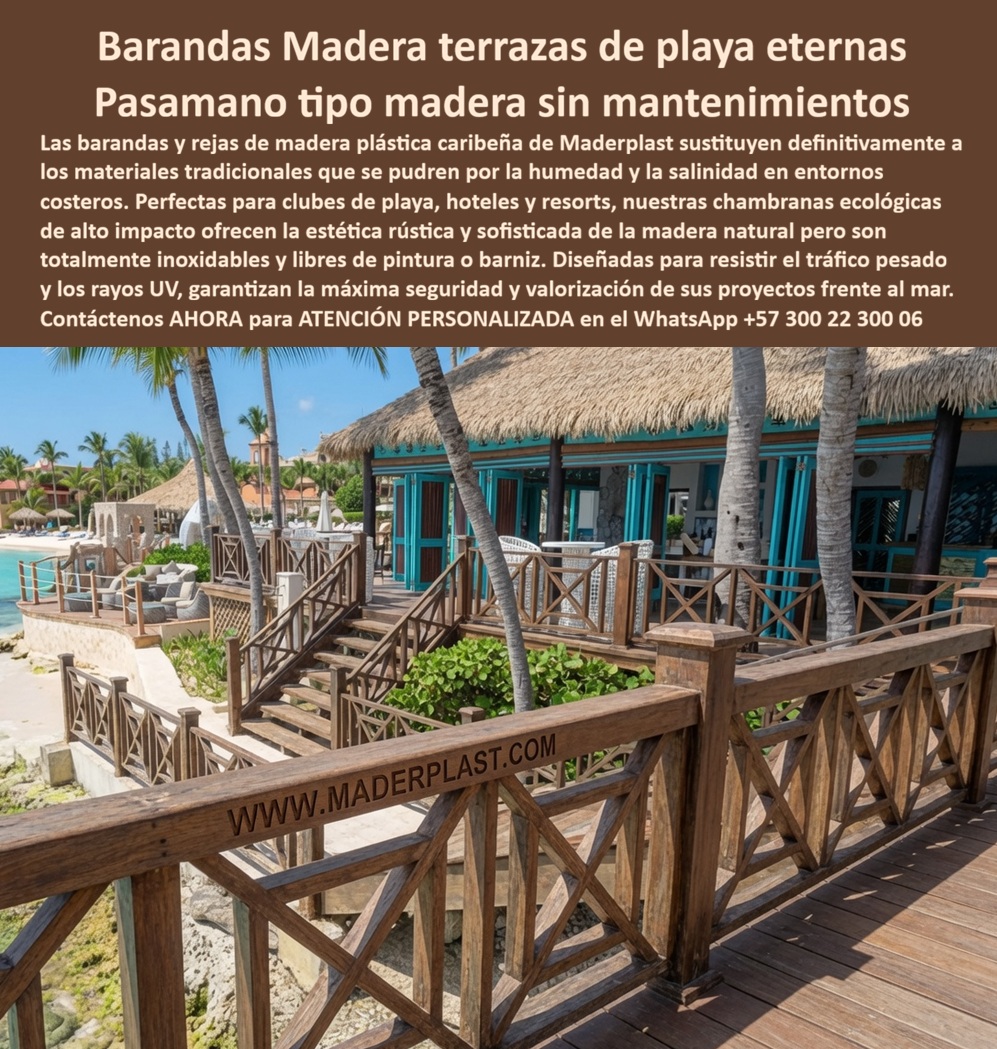 Baranda Madera Plástica Caribeña Rejas Chambranas Maderplast - Meta Descripción: Baranda madera plástica caribeña rejas chambranas Maderplast anula la pudrición salina y el mantenimiento en playas. Estilo tropical rústico eterno sin barniz. La baranda madera plástica caribeña rejas chambranas Maderplast constituye el avance tecnológico de vanguardia indispensable para la infraestructura hotelera y el urbanismo de lujo frente al mar, superando radicalmente la rápida destrucción biológica que padecen la madera natural y los metales convencionales en entornos costeros. Las estructuras tradicionales expuestas a la hostilidad de la brisa marina, la salinidad extrema y la incesante radiación ultravioleta tropical sufren una degradación severa que se manifiesta en pudrición orgánica, agrietamiento mecánico y desprendimiento constante de placas protectoras. Estas fallas constructivas obligan a los desarrolladores de resorts y clubes de playa a ejecutar recurrentes e infructuosos reprocesos de lijado, costosas repintadas anuales y reemplazos de postes deteriorados, lo que genera elevados gastos operativos y una notable insatisfacción en el usuario final. El desarrollo polimérico pesado de Maderplast neutraliza este ciclo destructivo de raíz al ofrecer una chambrana ecológica de alto impacto con la estética rústica y sofisticada de la madera forestal, permaneciendo totalmente inoxidable y libre de pintura a perpetuidad. Baranda madera plástica caribeña rejas chambranas Maderplast, baranda típica caribeña madera plástica inoxidable duradera, barandas decorativas turismo caribeño, barandas clubes playa, barandas tipo madera ambientes tropicales, baranda tropical, barandas madera terrazas de playa eternas, pasamano tipo madera sin mantenimientos. Este excelente rendimiento estructural quedó plenamente comprobado durante la adecuación integral del muelle peatonal y las áreas de mirador del complejo hotelero premium desarrollado por el CONSORCIO INMOBILIARIO TURÍSTICO DEL CARIBE. Las barandas rústicas de madera natural especificadas originalmente en las terrazas de playa fallaron por completo debido al ataque de la humedad salina y plagas marinas antes de cumplir el segundo año de operación, forzando paradas logísticas imprevistas por reparaciones de emergencia que afectan la experiencia del turista. La dirección técnica tomó la determinación de remover toda la infraestructura degradada e instaló la baranda típica caribeña madera plástica inoxidable duradera Maderplast en todo el paseo marítimo; la transformación fue absoluta, erradicando al 100% las quejas de los huéspedes, suprimiendo los presupuestos destinados a mantenimiento correctivo y garantizando una resistencia óptima al tráfico pesado de visitantes. "ING. GUSTAVO VILLAMIZAR, DIRECTOR DE DESARROLLO E INFRAESTRUCTURA DE COMPLEJOS HOTELEROS DEL ATLÁNTICO S.A., Confirmó La Viabilidad Comercial Del Material: 'La Adopción De Las Barandas Decorativas Turismo Caribeño Maderplast Terminó De Forma Definitiva Con El Flujo Constante De Reclamaciones Por Decoloración Y Astillamiento En Nuestras Fachadas De Playa; Logramos Eliminar Por Completo Los Elevados Costos Anuales De Lijado Y Aplicación De Barnices, Logrando Una Total Valorización De Nuestros Proyectos Frente Al Mar'." La superioridad ingenieril de las barandas tipo madera ambientes tropicales Maderplast reside en su formulación macromolecular de alta densidad, la cual es completamente impermeable, impermeable al agua y no porosa, impidiendo la fijación de hongos o bacterias que comúnmente destruyen la integridad estructural de las mallas tradicionales. Al integrar los pigmentos naturales y los filtros contra rayos ultravioleta directamente en la masa del compuesto durante su extrusión industrial, se previene la pérdida de color o el agrietamiento bajo el sol extremo. Sus sistemas modulares prefabricados listos para su montaje con acoples mecánicos de alta precisión disminuyen drásticamente las horas de mano de obra en campo, agilizando las labores del constructor en obra limpia y consolidando esta tecnología como la inversión comercial más inteligente para rentabilizar los desarrollos modernos con costo operativo cero. Esta es la solución a sus problemas de reclamos y reprocesos en todos los proyectos modernos; es la solución definitiva que está hecha solucionando todos los problemas críticos de deterioro, gasto y fragilidad que causan las otras barandas convencionales, eliminando de raíz los reclamos recurrentes, los sobrecostos por reprocesos, las constantes repintadas y la insatisfacción del cliente final que exige un entorno seguro y libre de gastos operativos. Proteja la plusvalía de sus obras instalando la única tecnología polimérica pesada inmune al paso del tiempo. Contacte directamente al Departamento de Ingeniería para recibir asesoría personalizada. Eng. Technical Support: (+57) 300 22 300 06. Baranda Típica Caribeña Madera Plástica Inoxidable Duradera, Barandas Decorativas Turismo Caribeño, Barandas Clubes Playa, Barandas Tipo Madera Ambientes Tropicales, Baranda Tropical Baranda Madera Plástica Caribeña Rejas Chambranas Maderplast Baranda Típica Caribeña Madera Plástica Inoxidable Duradera Barandas Decorativas Turismo Caribeño Barandas Clubes Playa Barandas Tipo Madera Ambientes Tropicales Baranda Tropical Meta Descripción: Baranda madera plástica caribeña rejas chambranas Maderplast anula la pudrición salina y el mantenimiento en playas. Estilo tropical rústico eterno sin barniz. La baranda madera plástica caribeña rejas chambranas Maderplast constituye el avance tecnológico de vanguardia indispensable para la infraestructura hotelera y el urbanismo de lujo frente al mar, superando radicalmente la rápida destrucción biológica que padecen la madera natural y los metales convencionales en entornos costeros. Las estructuras tradicionales expuestas a la hostilidad de la brisa marina, la salinidad extrema y la incesante radiación ultravioleta tropical sufren una degradación severa que se manifiesta en pudrición orgánica, agrietamiento mecánico y desprendimiento constante de placas protectoras. Estas fallas constructivas obligan a los desarrolladores de resorts y clubes de playa a ejecutar recurrentes e infructuosos reprocesos de lijado, costosas repintadas anuales y reemplazos de postes deteriorados, lo que genera elevados gastos operativos y una notable insatisfacción en el usuario final. El desarrollo polimérico pesado de Maderplast neutraliza este ciclo destructivo de raíz al ofrecer una chambrana ecológica de alto impacto con la estética rústica y sofisticada de la madera forestal, permaneciendo totalmente inoxidable y libre de pintura a perpetuidad. Baranda madera plástica caribeña rejas chambranas Maderplast, baranda típica caribeña madera plástica inoxidable duradera, barandas decorativas turismo caribeño, barandas clubes playa, barandas tipo madera ambientes tropicales, baranda tropical, barandas madera terrazas de playa eternas, pasamano tipo madera sin mantenimientos. Este excelente rendimiento estructural quedó plenamente comprobado durante la adecuación integral del muelle peatonal y las áreas de mirador del complejo hotelero premium desarrollado por el CONSORCIO INMOBILIARIO TURÍSTICO DEL CARIBE. Las barandas rústicas de madera natural especificadas originalmente en las terrazas de playa fallaron por completo debido al ataque de la humedad salina y plagas marinas antes de cumplir el segundo año de operación, forzando paradas logísticas imprevistas por reparaciones de emergencia que afectan la experiencia del turista. La dirección técnica tomó la determinación de remover toda la infraestructura degradada e instaló la baranda típica caribeña madera plástica inoxidable duradera Maderplast en todo el paseo marítimo; la transformación fue absoluta, erradicando al 100% las quejas de los huéspedes, suprimiendo los presupuestos destinados a mantenimiento correctivo y garantizando una resistencia óptima al tráfico pesado de visitantes. "ING. GUSTAVO VILLAMIZAR, DIRECTOR DE DESARROLLO E INFRAESTRUCTURA DE COMPLEJOS HOTELEROS DEL ATLÁNTICO S.A., Confirmó La Viabilidad Comercial Del Material: 'La Adopción De Las Barandas Decorativas Turismo Caribeño Maderplast Terminó De Forma Definitiva Con El Flujo Constante De Reclamaciones Por Decoloración Y Astillamiento En Nuestras Fachadas De Playa; Logramos Eliminar Por Completo Los Elevados Costos Anuales De Lijado Y Aplicación De Barnices, Logrando Una Total Valorización De Nuestros Proyectos Frente Al Mar'." La superioridad ingenieril de las barandas tipo madera ambientes tropicales Maderplast reside en su formulación macromolecular de alta densidad, la cual es completamente impermeable, impermeable al agua y no porosa, impidiendo la fijación de hongos o bacterias que comúnmente destruyen la integridad estructural de las mallas tradicionales. Al integrar los pigmentos naturales y los filtros contra rayos ultravioleta directamente en la masa del compuesto durante su extrusión industrial, se previene la pérdida de color o el agrietamiento bajo el sol extremo. Sus sistemas modulares prefabricados listos para su montaje con acoples mecánicos de alta precisión disminuyen drásticamente las horas de mano de obra en campo, agilizando las labores del constructor en obra limpia y consolidando esta tecnología como la inversión comercial más inteligente para rentabilizar los desarrollos modernos con costo operativo cero. Esta es la solución a sus problemas de reclamos y reprocesos en todos los proyectos modernos; es la solución definitiva que está hecha solucionando todos los problemas críticos de deterioro, gasto y fragilidad que causan las otras barandas convencionales, eliminando de raíz los reclamos recurrentes, los sobrecostos por reprocesos, las constantes repintadas y la insatisfacción del cliente final que exige un entorno seguro y libre de gastos operativos. Proteja la plusvalía de sus obras instalando la única tecnología polimérica pesada inmune al paso del tiempo. Contacte directamente al Departamento de Ingeniería para recibir asesoría personalizada. Eng. Technical Support: (+57) 300 22 300 06.