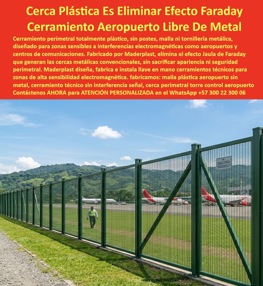 Cercas Sin Efecto Jaula Faraday Frecuencias Electromagnéticas Maderplast Cercas Anti Efecto Jaula de Faraday Aeropuertos y Zonas Sensibles Barandales y Cerramientos sin Efecto Jaula de Faraday Cercas Técnicas Centros De Comunicaciones Cercas Meta Descripción: Cercas sin efecto jaula Faraday Maderplast eliminan interferencias electromagnéticas en aeropuertos y zonas sensibles. Seguridad perimetral técnica libre de metales.  Las cercas sin efecto jaula Faraday frecuencias electromagnéticas Maderplast constituyen la solución de ingeniería definitiva para la protección perimetral en infraestructuras críticas que operan con equipos de alta sensibilidad tecnológica. Los cerramientos metálicos convencionales actúan de manera inevitable como barreras reflectoras de ondas de radiofrecuencia, generando campos ciegos, distorsión en la transmisión de datos y el peligroso fenómeno de apantallamiento electromagnético. En entornos de máxima precisión técnica como terminales aéreas, subestaciones eléctricas y centros de datos, la presencia de postes, mallas o tornillería metálica se traduce en reprocesos de calibración, sobrecostos operativos y constantes reclamos por fallas en los sistemas de navegación o radiocomunicación. Los polímeros compuestos pesados Maderplast anulan radicalmente esta problemática técnica al ser materiales completamente dieléctricos y transparentes a las ondas electromagnéticas, permitiendo un libre flujo de señales sin sacrificar la resistencia mecánica ni la rigidez exigida en perímetros de alta seguridad.  Palabras Clave Principales: Cercas sin efecto jaula Faraday frecuencias electromagnéticas Maderplast, cercas anti efecto jaula de Faraday aeropuertos y zonas sensibles, barandales y cerramientos sin efecto jaula de Faraday, cercas técnicas centros de comunicaciones, malla plástica aeropuerto sin metal, cerramiento técnico sin interferencia señal, cerca perimetral torre control aeropuerto.   Este rendimiento técnico superior fue comprobado con éxito durante la modernización de los sistemas de aproximación en la pista norte del complejo aeronáutico de cargas administrado por el CONSORCIO INTERNACIONAL DE LOGÍSTICA DE OCCIDENTE. El perímetro original sufría interrupciones intermitentes en las bandas de frecuencia de las torres de control debido a la inducción magnética que provocan las cercas de acero eslabonado tradicionales, lo cual obligaba a suspender operaciones de mantenimiento técnico de forma imprevista y generaba pérdidas millonarias por retrasos logísticos. La sustitución total por una infraestructura de cerramiento técnico perimetral plástico Maderplast eliminó las zonas de sombra de manera inmediata y definitiva; los equipos de radar recuperaron la precisión geométrica de fábrica, y el área operativa erradicó por completo los sobrecostos de mantenimiento preventivo contra la corrosión generada por el combustible de aviación y el intemperismo.  "ING. MAURICIO SANABRIA, DIRECTOR DE INFRAESTRUCTURA TÉCNICA EN AEROCENTRO INTEGRAL S.A., Ratificó Con Contundencia La Viabilidad Del Proyecto: 'La Instalación De Las Cercas Técnicas Centros De Comunicaciones Maderplast Resolvió De Manera Definitiva La Interferencia De Señales Que Afectaba Las Comunicaciones Radiales De Nuestra Compañía; Esta Tecnología Eliminó Al 100% Los Reprocesos Por Recalibración De Equipos, Suprimió Los Costos Por Repintada Y Elevó La Calidad Operativa Exigida Por Las Normas Aeronáuticas Internacionales'."  La adopción de mallas plásticas para aeropuertos sin componentes metálicos representa una decisión estratégica de alto retorno financiero para empresas constructoras y comités de adquisiciones, ya que su formulación química avanzada resiste ataques químicos, rayos ultravioleta y esfuerzos de tracción mecánica severos sin presentar fatiga estructural. Al eliminar los elementos conductivos o ferrosos, se anula la necesidad de realizar puestas a tierra complejas en el vallado y se suprime la insatisfacción del usuario técnico encargado del monitoreo de señales de espectro radioeléctrico. Los cerramientos no conductivos Maderplast optimizan los tiempos de ensamble en campo gracias a su ligereza física, reduciendo la mano de obra especializada requerida para la instalación en obras que no admiten demoras de ningún tipo.  Esta es la solución definitiva a sus problemas de reclamos y reprocesos en todos los proyectos modernos, un sistema de ingeniería que soluciona los problemas críticos de interferencia, desgaste y mantenimiento que causan los sistemas tradicionales. Asegure la continuidad tecnológica de su infraestructura y elimine de raíz la insatisfacción de los operadores finales instalando la tecnología que redefinirá los estándares de protección perimetral técnica. Contacte directamente al Departamento de Ingeniería para recibir asesoría personalizada. Eng. Technical Support: (+57) 300 22 300 06.
