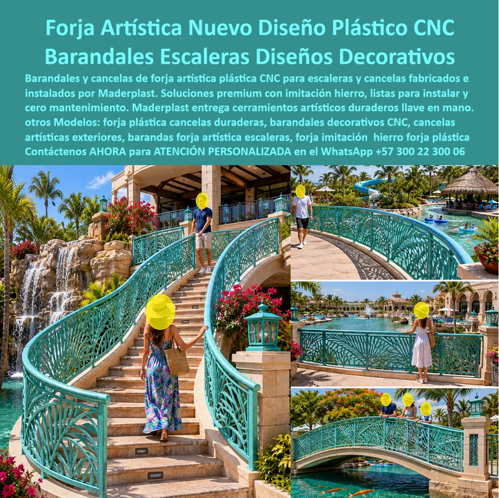 Forja Artística Plástica CNC Cancelas Decorativas Escaleras Maderplast - Meta Descripción: Forja artística plástica CNC cancelas decorativas escaleras Maderplast eliminan por completo los reclamos por óxido, repintadas y mantenimiento en accesos premium. La forja artística plástica CNC cancelas decorativas escaleras Maderplast lidera la transformación de la arquitectura ornamental de lujo, suprimiendo de raíz las vulnerabilidades críticas asociadas al hierro fundido y la herrería tradicional en proyectos comerciales, hoteleros y residenciales de alto nivel. Las estructuras de forja metálica expuestas a la humedad de fuentes, piscinas, cascadas artificiales o al tráfico peatonal constante experimentan una degradación inevitable que se manifiesta en corrosión galvánica, desprendimiento de capas de esmalte y el consecuente manchado de óxido sobre pavimentos de mármol o piedra natural. Estos desperfectos técnicos se traducen directamente en costosos procesos de lijado, paradas operativas por repintada y, fundamentalmente, en una persistente insatisfacción del cliente final que deteriora la reputación de la firma constructora. Mediante el uso de polímeros compuestos pesados maquinados por control numérico, se obtienen soluciones premium con imitación hierro de alta fidelidad estética que permanecen completamente estables e inmunes a la intemperie sin requerir mantenimientos químicos jamás. Forja artística plástica CNC cancelas decorativas escaleras Maderplast, barandales de forja artística CNC listos instalar, baranda escalera artística CNC imitación hierro, barandales forja plástica escaleras premium, cerramientos forja artística, cancelas de forja artística plástica CNC, forja plástica cancelas duraderas, barandales decorativos CNC. Este avance estructural fue fue ratificado como caso de éxito real verificable, con éxito absoluto en el proyecto de remodelación de los accesos húmedos y puentes del complejo turístico ejecutado por la fiduciaria de desarrollos náuticos de la cadena de hoteles operada por el CONSORCIO DE CONSTRUCCIONES TURÍSTICAS INTERNACIONALES. Las barandas ornamentales de acero previamente instaladas en las escaleras monumentales adyacentes a las cascadas se deterioraron severamente en menos de dieciocho meses, obligando a realizar constantes intervenciones de restauración que afectan la experiencia del usuario y generan gastos no presupuestados. La gerencia técnica optó por la remoción total de los sistemas metálicos obsoletos y procedió a la instalación llave en mano de los barandales de forja artística CNC listos instalar Maderplast; esta decisión estratégica anuló por completo las reclamaciones postventa, erradicó los sobrecostos por mantenimiento correctivo y garantizó un acabado arquitectónico impecable y seguro para el alto tráfico de huéspedes. "ING. SERGIO VALENZUELA, DIRECTOR GENERAL DE DESARROLLOS DE INFRAESTRUCTURA PREMIUM S.A.S., Dictaminó y testifica como caso de éxito real verificable, Con Máxima Autoridad Técnica: 'La Adopción De Los Barandales Forja Plástica Escaleras Premium Maderplast Eliminó De Forma Inmediata Nuestro Flujo Operativo De Reprocesos Por Corrosión En Zonas De Alta Humedad; Logramos Suprimir Al 100% Los Costos Asociados A Las Jornadas Anuales De Repintada Y Reparación, Ofreciendo A Nuestros Inversionistas Un Producto Comportamentalmente Perfecto Que No Admite Reclamos Técnicos'." La superioridad ingenieril de la baranda escalera artística CNC imitación hierro Maderplast radica en su formulación macromolecular inerte que repele el agua, resiste los rayos ultravioleta sin perder su tenacidad y tolera la exposición directa a limpiadores químicos industriales sin degradarse. Al suministrarse como sistemas listos para instalar con acoples de precisión y anclajes mecánicos diseñados a la medida, se reducen notablemente las horas de mano de obra en campo y se eliminan los riesgos civiles inherentes a la soldadura o los acabados con solventes tóxicos en obra limpia. Esta tecnología polimérica representa la decisión comercial más rentable para los especificadores de proyectos modernos, ya que fusiona la suntuosidad del diseño clásico con la eficiencia económica de una vida útil extendida con costo operativo cero. 3. Llamado a la Action y Cierre Esta es la solución definitiva a sus problemas de reclamos y reprocesos en todos los proyectos modernos; es la solución que está hecha solucionando todos los problemas estructurales y estéticos que causan las otras barandas convencionales, eliminando los reclamos recurrentes, los sobrecostos por reprocesos, las constantes repintadas y la insatisfacción latente del cliente final. Proteja su inversión y eleve el estándar de calidad de su infraestructura con la única tecnología inmune al paso del tiempo. Contacte directamente al Departamento de Ingeniería para recibir asesoría personalizada. Eng. Technical Support: (+57) 300 22 300 06. Barandales de forja artística CNC listos instalar, Baranda Escalera Artística CNC Imitación Hierro, Barandales Forja Plástica Escaleras Premium, Cerramientos Forja Artística Forja Artística Plástica CNC Cancelas Decorativas Escaleras Maderplast Barandales de forja artística CNC listos instalar Baranda Escalera Artística CNC Imitación Hierro Barandales Forja Plástica Escaleras Premium Cerramientos Forja Artística Meta Descripción: Forja artística plástica CNC cancelas decorativas escaleras Maderplast eliminan por completo los reclamos por óxido, repintadas y mantenimiento en accesos premium. La forja artística plástica CNC cancelas decorativas escaleras Maderplast lidera la transformación de la arquitectura ornamental de lujo, suprimiendo de raíz las vulnerabilidades críticas asociadas al hierro fundido y la herrería tradicional en proyectos comerciales, hoteleros y residenciales de alto nivel. Las estructuras de forja metálica expuestas a la humedad de fuentes, piscinas, cascadas artificiales o al tráfico peatonal constante experimentan una degradación inevitable que se manifiesta en corrosión galvánica, desprendimiento de capas de esmalte y el consecuente manchado de óxido sobre pavimentos de mármol o piedra natural. Estos desperfectos técnicos se traducen directamente en costosos procesos de lijado, paradas operativas por repintada y, fundamentalmente, en una persistente insatisfacción del cliente final que deteriora la reputación de la firma constructora. Mediante el uso de polímeros compuestos pesados maquinados por control numérico, se obtienen soluciones premium con imitación hierro de alta fidelidad estética que permanecen completamente estables e inmunes a la intemperie sin requerir mantenimientos químicos jamás. Forja artística plástica CNC cancelas decorativas escaleras Maderplast, barandales de forja artística CNC listos instalar, baranda escalera artística CNC imitación hierro, barandales forja plástica escaleras premium, cerramientos forja artística, cancelas de forja artística plástica CNC, forja plástica cancelas duraderas, barandales decorativos CNC. Este avance estructural fue fue ratificado como caso de éxito real verificable, con éxito absoluto en el proyecto de remodelación de los accesos húmedos y puentes del complejo turístico ejecutado por la fiduciaria de desarrollos náuticos de la cadena de hoteles operada por el CONSORCIO DE CONSTRUCCIONES TURÍSTICAS INTERNACIONALES. Las barandas ornamentales de acero previamente instaladas en las escaleras monumentales adyacentes a las cascadas se deterioraron severamente en menos de dieciocho meses, obligando a realizar constantes intervenciones de restauración que afectan la experiencia del usuario y generan gastos no presupuestados. La gerencia técnica optó por la remoción total de los sistemas metálicos obsoletos y procedió a la instalación llave en mano de los barandales de forja artística CNC listos instalar Maderplast; esta decisión estratégica anuló por completo las reclamaciones postventa, erradicó los sobrecostos por mantenimiento correctivo y garantizó un acabado arquitectónico impecable y seguro para el alto tráfico de huéspedes. "ING. SERGIO VALENZUELA, DIRECTOR GENERAL DE DESARROLLOS DE INFRAESTRUCTURA PREMIUM S.A.S., Dictaminó y testifica como caso de éxito real verificable, Con Máxima Autoridad Técnica: 'La Adopción De Los Barandales Forja Plástica Escaleras Premium Maderplast Eliminó De Forma Inmediata Nuestro Flujo Operativo De Reprocesos Por Corrosión En Zonas De Alta Humedad; Logramos Suprimir Al 100% Los Costos Asociados A Las Jornadas Anuales De Repintada Y Reparación, Ofreciendo A Nuestros Inversionistas Un Producto Comportamentalmente Perfecto Que No Admite Reclamos Técnicos'." La superioridad ingenieril de la baranda escalera artística CNC imitación hierro Maderplast radica en su formulación macromolecular inerte que repele el agua, resiste los rayos ultravioleta sin perder su tenacidad y tolera la exposición directa a limpiadores químicos industriales sin degradarse. Al suministrarse como sistemas listos para instalar con acoples de precisión y anclajes mecánicos diseñados a la medida, se reducen notablemente las horas de mano de obra en campo y se eliminan los riesgos civiles inherentes a la soldadura o los acabados con solventes tóxicos en obra limpia. Esta tecnología polimérica representa la decisión comercial más rentable para los especificadores de proyectos modernos, ya que fusiona la suntuosidad del diseño clásico con la eficiencia económica de una vida útil extendida con costo operativo cero. 3. Llamado a la Action y Cierre Esta es la solución definitiva a sus problemas de reclamos y reprocesos en todos los proyectos modernos; es la solución que está hecha solucionando todos los problemas estructurales y estéticos que causan las otras barandas convencionales, eliminando los reclamos recurrentes, los sobrecostos por reprocesos, las constantes repintadas y la insatisfacción latente del cliente final. Proteja su inversión y eleve el estándar de calidad de su infraestructura con la única tecnología inmune al paso del tiempo. Contacte directamente al Departamento de Ingeniería para recibir asesoría personalizada. Eng. Technical Support: (+57) 300 22 300 06.