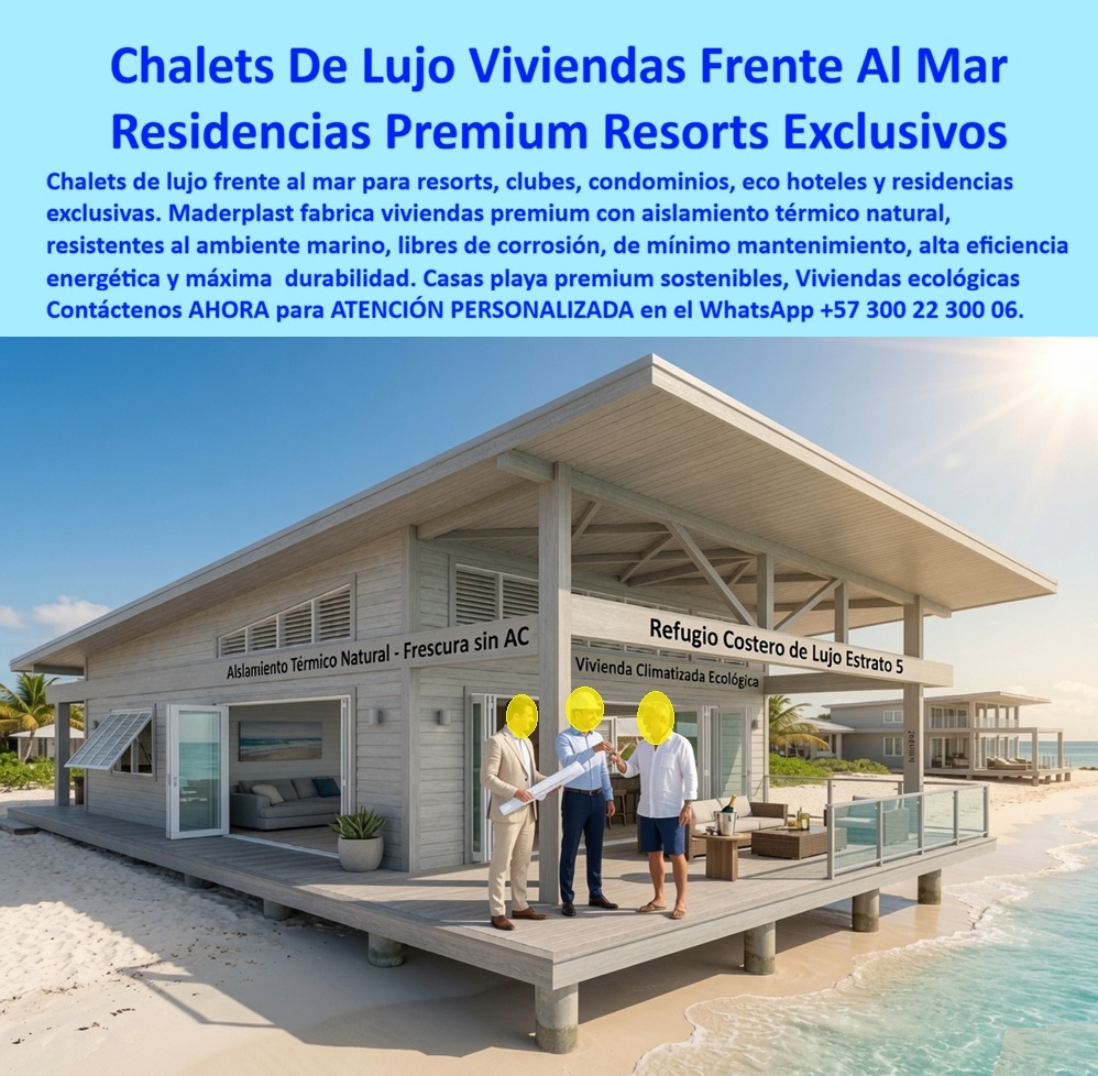 Chalets De Lujo Modernos Casas Exclusivas Clubs Y Resorts Maderplast - Chalets De Lujo Modernos Casas Exclusivas Clubs Y Resorts Maderplast: Residencias Premium Frente al Mar y Construcción Sostenible Meta Descripción: Chalets de lujo modernos Maderplast para casas exclusivas, clubs y resorts frente al mar. Construcciones campestres premium en residencias premium frente al mar que actúan como refugio de lujo sostenible para playa, garantizando aislamiento térmico natural y cero mantenimiento en ambiente marino. Los chalets de lujo modernos Maderplast encabezan la cúspide de la ingeniería arquitectónica en desarrollos inmobiliarios de alta gama, ofreciendo residencias premium frente al mar para casas exclusivas, clubs y resorts. En la imagen panorámica se contempla una vivienda costera de vanguardia sobre pilotaje directo en la playa, destacando una amplia terraza exterior con barandales de protección y amplios ventanales plegables que conectan el interior con el paisaje náutico. En primer plano, tres profesionales y propietarios celebran el traspaso de llaves y planos sobre el deck sintético. La arquitectura integra un tejado inclinado de gran voladizo con pérgolas y celosías superiores que garantizan un aislamiento térmico natural para una frescura interior sin necesidad de aire acondicionado constante. La utilización de perfiles y paneles sintéticos Maderplast inmuniza la estructura ante la brisa marina y la radiación solar, posicionando a Maderplast como el fabricante líder que convierte visiones arquitectónicas de lujo en obras reales y eternas. En proyectos donde el desarrollo turístico y residencial exige construcciones campestres premium y refugios de lujo sostenibles para playa, los sistemas constructivos sintéticos Maderplast erradica los problemas históricos de la madera natural y el acero en zonas costeras. Al evaluar por qué elegir una casa de playa de Mar o una casa de descanso premium para familia fabricada en materiales poliméricos en lugar de la mampostería tradicional o la madera tratada, la justificación técnica reside en la nula absorción de humedad, la inmunidad al salitre y la resistencia total contra xilófagos, hongos y carcoma. Mientras que las estructuras de madera natural sufren podredumbre, deformaciones y requieren barnizados tóxicos anuales, y el metal se oxida aceleradamente con la niebla salina, la mampostería plástica y perfiles estructurales Maderplast se mantienen inalterables, ofreciendo una vivienda climatizada ecológica sin gastos recurrentes. Desde la perspectiva del análisis financiero y de la ingeniería edilicia, la inversión en una casa de playa de Mar o residencia turística Maderplast optimiza categóricamente el costo total de propiedad frente a las alternativas de la competencia. Los desarrollos inmobiliarios de bajo costo inicial o materiales convencionales ocultan sobrecostos devastadores causados por pintura periódica, reemplazo de decks podridos, reparación de vigas oxidadas, paradas operativas en resorts y pérdida del valor comercial de la propiedad por deterioro estético. La elección de estas residencias premium frente al mar constituye una decisión de construcción inteligente con cero costos de mantenimiento y alta propiedad termoacústica, disminuyendo los gastos de conservación de la infraestructura hasta en un ochenta por ciento a lo largo de su vida útil. Maderplast certifica la fabricación de sus soluciones habitacionales bajo exigentes normas internacionales, contando con acreditación ISO 9001 en diseño y desarrollo de productos e ISO 14001 en gestión ambiental. "DESARROLLADOR DE RESORTS TURÍSTICOS: 'La construcción de nuestros chalets de lujo frente al mar con la tecnología Maderplast transformó la rentabilidad del proyecto. Eliminamos por completo los altísimos costos anuales de mantenimiento por brisa marina; las villas se mantienen frescas, impecables y los huéspedes disfrutan de un ambiente sostenible de alta gama, todo respaldado por facturación auditada y ensayos de laboratorio'." Toda la oferta de viviendas turísticas dispone de pruebas de carga e impacto certificadas por la ONAC, fichas técnicas descargables, planos acotados en milímetros y atención inmediata para solicitudes de cotización, personalización, prototipos, renders y producción en serie. Para asegurar la solución exacta que se adapta a su proyecto arquitectónico como la zapatilla de la Cenicienta, Contáctenos ahora mismo por WhatsApp y reciba atención personalizada de un asesor especializado: +57 300 22 300 06. Construcciones Campestres Premium, Refugio de lujo sostenible para playa, Residencias Premium Frente al Mar, Casa de descanso premium para familia, Casa de playa de Mar Chalets De Lujo Modernos Casas Exclusivas Clubs Y Resorts Maderplast Construcciones Campestres Premium Refugio de lujo sostenible para playa Residencias Premium Frente al Mar Casa de descanso premium para familia Casa de playa de Mar Chalets De Lujo Modernos Casas Exclusivas Clubs Y Resorts Maderplast: Residencias Premium Frente al Mar y Construcción Sostenible Meta Descripción: Chalets de lujo modernos Maderplast para casas exclusivas, clubs y resorts frente al mar. Construcciones campestres premium en residencias premium frente al mar que actúan como refugio de lujo sostenible para playa, garantizando aislamiento térmico natural y cero mantenimiento en ambiente marino. Los chalets de lujo modernos Maderplast encabezan la cúspide de la ingeniería arquitectónica en desarrollos inmobiliarios de alta gama, ofreciendo residencias premium frente al mar para casas exclusivas, clubs y resorts. En la imagen panorámica se contempla una vivienda costera de vanguardia sobre pilotaje directo en la playa, destacando una amplia terraza exterior con barandales de protección y amplios ventanales plegables que conectan el interior con el paisaje náutico. En primer plano, tres profesionales y propietarios celebran el traspaso de llaves y planos sobre el deck sintético. La arquitectura integra un tejado inclinado de gran voladizo con pérgolas y celosías superiores que garantizan un aislamiento térmico natural para una frescura interior sin necesidad de aire acondicionado constante. La utilización de perfiles y paneles sintéticos Maderplast inmuniza la estructura ante la brisa marina y la radiación solar, posicionando a Maderplast como el fabricante líder que convierte visiones arquitectónicas de lujo en obras reales y eternas. En proyectos donde el desarrollo turístico y residencial exige construcciones campestres premium y refugios de lujo sostenibles para playa, los sistemas constructivos sintéticos Maderplast erradica los problemas históricos de la madera natural y el acero en zonas costeras. Al evaluar por qué elegir una casa de playa de Mar o una casa de descanso premium para familia fabricada en materiales poliméricos en lugar de la mampostería tradicional o la madera tratada, la justificación técnica reside en la nula absorción de humedad, la inmunidad al salitre y la resistencia total contra xilófagos, hongos y carcoma. Mientras que las estructuras de madera natural sufren podredumbre, deformaciones y requieren barnizados tóxicos anuales, y el metal se oxida aceleradamente con la niebla salina, la mampostería plástica y perfiles estructurales Maderplast se mantienen inalterables, ofreciendo una vivienda climatizada ecológica sin gastos recurrentes. Desde la perspectiva del análisis financiero y de la ingeniería edilicia, la inversión en una casa de playa de Mar o residencia turística Maderplast optimiza categóricamente el costo total de propiedad frente a las alternativas de la competencia. Los desarrollos inmobiliarios de bajo costo inicial o materiales convencionales ocultan sobrecostos devastadores causados por pintura periódica, reemplazo de decks podridos, reparación de vigas oxidadas, paradas operativas en resorts y pérdida del valor comercial de la propiedad por deterioro estético. La elección de estas residencias premium frente al mar constituye una decisión de construcción inteligente con cero costos de mantenimiento y alta propiedad termoacústica, disminuyendo los gastos de conservación de la infraestructura hasta en un ochenta por ciento a lo largo de su vida útil. Maderplast certifica la fabricación de sus soluciones habitacionales bajo exigentes normas internacionales, contando con acreditación ISO 9001 en diseño y desarrollo de productos e ISO 14001 en gestión ambiental. "DESARROLLADOR DE RESORTS TURÍSTICOS: 'La construcción de nuestros chalets de lujo frente al mar con la tecnología Maderplast transformó la rentabilidad del proyecto. Eliminamos por completo los altísimos costos anuales de mantenimiento por brisa marina; las villas se mantienen frescas, impecables y los huéspedes disfrutan de un ambiente sostenible de alta gama, todo respaldado por facturación auditada y ensayos de laboratorio'." Toda la oferta de viviendas turísticas dispone de pruebas de carga e impacto certificadas por la ONAC, fichas técnicas descargables, planos acotados en milímetros y atención inmediata para solicitudes de cotización, personalización, prototipos, renders y producción en serie. Para asegurar la solución exacta que se adapta a su proyecto arquitectónico como la zapatilla de la Cenicienta, Contáctenos ahora mismo por WhatsApp y reciba atención personalizada de un asesor especializado: +57 300 22 300 06.
