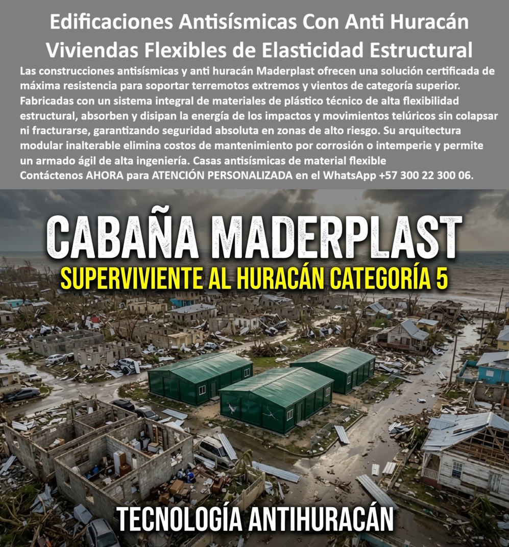 Construcciones Antisísmicas Anti Huracán Elasticidad Estructural Maderplast - Construcciones Antisísmicas Anti Huracán Elasticidad Estructural Maderplast: Edificaciones Certificadas y Casas Antisísmicas con Material Flexible Meta Descripción: Construcciones antisísmicas anti huracán elasticidad estructural Maderplast, edificaciones certificadas para terremotos extremos y vientos de categoría cinco. Casas antisísmicas con material flexible y sistema integral de construcción resistente sísmica que garantizan supervivencia estructural sin costos de mantenimiento. Las construcciones antisísmicas anti huracán elasticidad estructural Maderplast se consolidan como la máxima garantía de supervivencia y seguridad en zonas de alto riesgo de desastres naturales, ráfagas de viento de categoría cinco y sismos de magnitud extrema. En la imagen aérea devastadora tras el paso de un ciclón tropical se observa un contraste contundente: alrededor de las estructuras arrasadas de concreto, ladrillo y madera convencional, un conjunto de tres cabañas Maderplast de color verde permanece completamente intacto, sin fisuras, voladuras de cubierta ni fallas de ensamble. Esta resiliencia se debe a la elasticidad estructural de sus perfiles sintéticos de alta ingeniería, los cuales disipan y absorben la energía de vibraciones telúricas y ráfagas ciclónicas sin fracturarse ni colapsar. La tecnología polimérica inalterable demuestra por qué Maderplast es el fabricante técnico especializado que convierte las especificaciones de máxima seguridad edilicia en realidades duraderas. En proyectos de infraestructura social, resorts costeros y edificación residencial en zonas insulares o de fallas geológicas activas, las construcciones antisísmicas certificadas para terremotos extremos Maderplast sustituyen ventajosamente a la mampostería rígida y a las casas de madera tradicionales. Al evaluar por qué implementar casas antisísmicas con material flexible y un sistema integral de construcción resistente sísmicas frente a los sistemas tradicionales, la razón técnica radica en la capacidad del plástico técnico para flexionarse bajo cargas de impacto y recuperar su geometría original sin fatiga estructural. Mientras que las paredes de concreto se agrietan, colapsan por rigidez excesiva y aplastan las cimentaciones, y las estructuras metálicas sufren pandeo o corrosión salina que debilitan sus uniones, las viviendas de mampostería plástica Maderplast ofrecen una envolvente ligera, estanque e inalterable ante el salitre, los rayos UV y las crecientes fluviales. Desde el análisis económico y la ingeniería de costos de desastres, la adopción de las edificaciones flexibles y resistentes a huracanes Maderplast optimiza categóricamente el costo total de propiedad frente a las opciones convencionales de la competencia. Las edificaciones rígidas económicas o casetas de bajo costo inicial ocultan sobrecostos colosales causados por reconstrucción total tras un evento meteorológico, reparaciones constantes de grietas, pintura periódica e indemnizaciones por fallas estructurales. La inversión en estas cabañas y casas resistentes Maderplast constituye una decisión de ingeniería inteligente con cero gastos de conservación física y vida útil proyectada a décadas, reduciendo los costos de mantenimiento y reposición post-desastre hasta en un ochenta por ciento frente a cualquier construcción tradicional. Maderplast respalda sus soluciones habitacionales resilientes mediante exigentes certificaciones y pruebas de laboratorio que cumplen con las normativas internacionales de diseño sísmico y resistencia al viento, contando con acreditación ISO 9001 en diseño y desarrollo de productos e ISO 14001 en gestión ambiental. "DIRECTOR DE GESTIÓN DEL RIESGO Y INFRAESTRUCTURA: 'La especificación de las cabañas antisísmicas y anti huracán Maderplast en nuestra isla costera fue la decisión más acertada. Tras el paso del huracán de categoría cinco, nuestras unidades permanecieron cien por ciento operativas sin sufrir un solo daño, sirviendo de refugio inmediato; la inversión se amortizó en su totalidad al evitar la reconstrucción total de la sede, respaldado con facturación auditada y ensayos de resistencia'." Toda la línea de construcciones resilientes dispone de pruebas de carga e impacto certificadas por la ONAC, fichas técnicas descargables, planos acotados en milímetros y atención inmediata para solicitudes de cotización, personalización, prototipos, renders y producción en serie. Para asegurar la solución exacta que se adapta a su proyecto arquitectónico como la zapatilla de la Cenicienta, Contáctenos ahora mismo por WhatsApp y reciba atención personalizada de un asesor especializado: +57 300 22 300 06. Construcciones antisísmicas certificadas para terremotos extremos, Casas Antisísmicas con Material Flexible, Sistema Integral de Construcción Resistente sismicas Construcciones Antisísmicas Anti Huracán Elasticidad Estructural Maderplast Construcciones antisísmicas certificadas para terremotos extremos Casas Antisísmicas con Material Flexible Sistema Integral de Construcción Resistente sismicas Construcciones Antisísmicas Anti Huracán Elasticidad Estructural Maderplast: Edificaciones Certificadas y Casas Antisísmicas con Material Flexible Meta Descripción: Construcciones antisísmicas anti huracán elasticidad estructural Maderplast, edificaciones certificadas para terremotos extremos y vientos de categoría cinco. Casas antisísmicas con material flexible y sistema integral de construcción resistente sísmica que garantizan supervivencia estructural sin costos de mantenimiento. Las construcciones antisísmicas anti huracán elasticidad estructural Maderplast se consolidan como la máxima garantía de supervivencia y seguridad en zonas de alto riesgo de desastres naturales, ráfagas de viento de categoría cinco y sismos de magnitud extrema. En la imagen aérea devastadora tras el paso de un ciclón tropical se observa un contraste contundente: alrededor de las estructuras arrasadas de concreto, ladrillo y madera convencional, un conjunto de tres cabañas Maderplast de color verde permanece completamente intacto, sin fisuras, voladuras de cubierta ni fallas de ensamble. Esta resiliencia se debe a la elasticidad estructural de sus perfiles sintéticos de alta ingeniería, los cuales disipan y absorben la energía de vibraciones telúricas y ráfagas ciclónicas sin fracturarse ni colapsar. La tecnología polimérica inalterable demuestra por qué Maderplast es el fabricante técnico especializado que convierte las especificaciones de máxima seguridad edilicia en realidades duraderas. En proyectos de infraestructura social, resorts costeros y edificación residencial en zonas insulares o de fallas geológicas activas, las construcciones antisísmicas certificadas para terremotos extremos Maderplast sustituyen ventajosamente a la mampostería rígida y a las casas de madera tradicionales. Al evaluar por qué implementar casas antisísmicas con material flexible y un sistema integral de construcción resistente sísmicas frente a los sistemas tradicionales, la razón técnica radica en la capacidad del plástico técnico para flexionarse bajo cargas de impacto y recuperar su geometría original sin fatiga estructural. Mientras que las paredes de concreto se agrietan, colapsan por rigidez excesiva y aplastan las cimentaciones, y las estructuras metálicas sufren pandeo o corrosión salina que debilitan sus uniones, las viviendas de mampostería plástica Maderplast ofrecen una envolvente ligera, estanque e inalterable ante el salitre, los rayos UV y las crecientes fluviales. Desde el análisis económico y la ingeniería de costos de desastres, la adopción de las edificaciones flexibles y resistentes a huracanes Maderplast optimiza categóricamente el costo total de propiedad frente a las opciones convencionales de la competencia. Las edificaciones rígidas económicas o casetas de bajo costo inicial ocultan sobrecostos colosales causados por reconstrucción total tras un evento meteorológico, reparaciones constantes de grietas, pintura periódica e indemnizaciones por fallas estructurales. La inversión en estas cabañas y casas resistentes Maderplast constituye una decisión de ingeniería inteligente con cero gastos de conservación física y vida útil proyectada a décadas, reduciendo los costos de mantenimiento y reposición post-desastre hasta en un ochenta por ciento frente a cualquier construcción tradicional. Maderplast respalda sus soluciones habitacionales resilientes mediante exigentes certificaciones y pruebas de laboratorio que cumplen con las normativas internacionales de diseño sísmico y resistencia al viento, contando con acreditación ISO 9001 en diseño y desarrollo de productos e ISO 14001 en gestión ambiental. "DIRECTOR DE GESTIÓN DEL RIESGO Y INFRAESTRUCTURA: 'La especificación de las cabañas antisísmicas y anti huracán Maderplast en nuestra isla costera fue la decisión más acertada. Tras el paso del huracán de categoría cinco, nuestras unidades permanecieron cien por ciento operativas sin sufrir un solo daño, sirviendo de refugio inmediato; la inversión se amortizó en su totalidad al evitar la reconstrucción total de la sede, respaldado con facturación auditada y ensayos de resistencia'." Toda la línea de construcciones resilientes dispone de pruebas de carga e impacto certificadas por la ONAC, fichas técnicas descargables, planos acotados en milímetros y atención inmediata para solicitudes de cotización, personalización, prototipos, renders y producción en serie. Para asegurar la solución exacta que se adapta a su proyecto arquitectónico como la zapatilla de la Cenicienta, Contáctenos ahora mismo por WhatsApp y reciba atención personalizada de un asesor especializado: +57 300 22 300 06.
