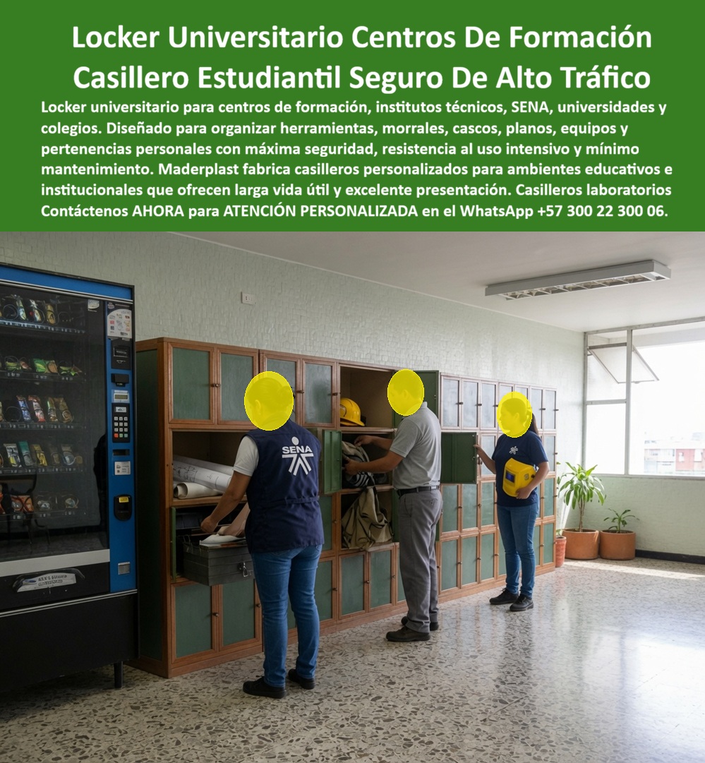 Locker Casilleros para universidades Locker Centros De Formación Maderplast - Locker Casilleros para universidades Locker Centros De Formación Maderplast: Almacenamiento Seguro Antivandálico De Alto Tráfico Esta Foto Nos Muestra: Lockers escolares y universitarios Maderplast de alta durabilidad para centros de formación técnica y facultades. Fabricados en polímeros macizos con acabado tipo madera e interiores amplios para guardar planos, morrales y cascos, son la solución antivandálica inalterable que elimina gastos de mantenimiento y supera a los lockers metálicos propensos a abolladuras y oxidación. En la imagen se aprecia un pasillo de un centro de formación técnica y universitario, equipado con una batería continua de casilleros plásticos Maderplast en elegante acabado amaderado con marcos verdes institucionales. Los compartimentos cuentan con dimensiones amplias diseñadas para el resguardo de cajas de herramientas, planos enrollados, morrales, cascos de seguridad y ropa de trabajo. En la escena se observa a instructores y aprendices del SENA interactuando directamente con los módulos, almacenando equipos de protección e instrumental de taller, confirmando el orden operativo, la alta capacidad volumétrica y la robustez estructural requerida en entornos educativos de uso masivo e intensivo. Los centros educativos e institutos técnicos sufren un deterioro constante al instalar lockers metálicos o guardarropas metálicos tradicionales, los cuales se deforman por portazos, sufren rayones, acumulan oxidación en climas húmedos y presentan fallas en bisagras por uso desconsiderado. Maderplast elimina este problema mediante casilleros de plástico resistentes, diseñados con polímeros inalterables que absorben impactos sin abollarse, son lavables a presión y no requieren barnices ni pintura anticorrosiva. Los lockers plásticos industriales Maderplast se inyectan en materiales incombustibles y químicamente inertes. Ante las preguntas técnicas habituales de directores administrativos y jefes de taller: ¿De qué manera estos casilleros universitarios garantizan protección ante uso pesado? La estructura de los casilleros antivandálicos Maderplast soportan fuerzas mecánicas severas y raspones sin perder su estética. ¿Cómo optimizan el espacio los lockers modulares en un locker para colegio / locker escolar y centros de instrucción? Al comportarse como lockers de alta durabilidad, funcionan como casilleros escolares plásticos, locker personal, casilleros para personal o casilleros para trabajadores, reduciendo el Costo Total de Propiedad (TCO) a cero en reparaciones. Se despachan como casilleros con llave o casilleros con candado, siendo los lockers de seguridad ideales como casillero para ropa e instrumental. La durabilidad en instituciones la confirman jefes de mantenimiento: "La instalación de los lockers plásticos Colombia Maderplast en nuestros talleres eliminó los reclamos por bisagras rotas y abolladuras. Mantenemos las instalaciones pulcras y llevamos más de siete años sin realizar gastos en pintura ni mantenimientos". La resistencia del polímero está probada en el canal corporativo (https: //www.youtube.com/@maderplasSA). Las alternativas en lámina o aglomerado de la competencia, aun siendo regaladas, resultan sumamente costosas por sus frecuentes reparaciones y sustituciones. Adquirir armarios plásticos Maderplast es asegurar una inversión definitiva. Nuestra planta opera bajo normas ISO 9001 e ISO 14001, garantizando procesos industriales controlados, experiencia en plásticos técnicos y fabricación a medida en Colombia para el mundo. Para requerimientos en lockers para empresas, lockers para gimnasios, lockers para hospitales o casilleros para laboratorios, Maderplast es el proveedor de casilleros industriales preferido. Para cotizaciones, planos acotados o fichas técnicas de venta de casilleros Bogotá y nivel nacional, solicite atención con nuestro Departamento de Ingeniería: Ing. Soporte Técnico: (+57) 300 22 300 06 | ingenieria@maderplast.co. Para cualquier proyecto educativo o institucional de alto tráfico, recuerde que Maderplast es la zapatilla de la Cenicienta: el milagro que encaja con exacta precisión técnica en sus instalaciones, y el santo que hace posible esta solución es nuestro equipo de soporte. Contacte directamente al Departamento de Ingeniería para atención personalizada: Asesoría y Soporte Técnico: (+57) 300 22 300 06. Casillero De Madera Para Instructores Guarda Planos, Locker Estudiantil Antivandálico De Alta Durabilidad, Locker Escolar Numerado Resistente Para Alto Tráfico VIP Locker Casilleros para universidades Locker Centros De Formación Maderplast Casillero De Madera Para Instructores Guarda Planos Locker Estudiantil Antivandálico De Alta Durabilidad Locker Escolar Numerado Resistente Para Alto Tráfico VIP Locker Casilleros para universidades Locker Centros De Formación Maderplast: Almacenamiento Seguro Antivandálico De Alto Tráfico Esta Foto Nos Muestra: Lockers escolares y universitarios Maderplast de alta durabilidad para centros de formación técnica y facultades. Fabricados en polímeros macizos con acabado tipo madera e interiores amplios para guardar planos, morrales y cascos, son la solución antivandálica inalterable que elimina gastos de mantenimiento y supera a los lockers metálicos propensos a abolladuras y oxidación. En la imagen se aprecia un pasillo de un centro de formación técnica y universitario, equipado con una batería continua de casilleros plásticos Maderplast en elegante acabado amaderado con marcos verdes institucionales. Los compartimentos cuentan con dimensiones amplias diseñadas para el resguardo de cajas de herramientas, planos enrollados, morrales, cascos de seguridad y ropa de trabajo. En la escena se observa a instructores y aprendices del SENA interactuando directamente con los módulos, almacenando equipos de protección e instrumental de taller, confirmando el orden operativo, la alta capacidad volumétrica y la robustez estructural requerida en entornos educativos de uso masivo e intensivo. Los centros educativos e institutos técnicos sufren un deterioro constante al instalar lockers metálicos o guardarropas metálicos tradicionales, los cuales se deforman por portazos, sufren rayones, acumulan oxidación en climas húmedos y presentan fallas en bisagras por uso desconsiderado. Maderplast elimina este problema mediante casilleros de plástico resistentes, diseñados con polímeros inalterables que absorben impactos sin abollarse, son lavables a presión y no requieren barnices ni pintura anticorrosiva. Los lockers plásticos industriales Maderplast se inyectan en materiales incombustibles y químicamente inertes. Ante las preguntas técnicas habituales de directores administrativos y jefes de taller: ¿De qué manera estos casilleros universitarios garantizan protección ante uso pesado? La estructura de los casilleros antivandálicos Maderplast soportan fuerzas mecánicas severas y raspones sin perder su estética. ¿Cómo optimizan el espacio los lockers modulares en un locker para colegio / locker escolar y centros de instrucción? Al comportarse como lockers de alta durabilidad, funcionan como casilleros escolares plásticos, locker personal, casilleros para personal o casilleros para trabajadores, reduciendo el Costo Total de Propiedad (TCO) a cero en reparaciones. Se despachan como casilleros con llave o casilleros con candado, siendo los lockers de seguridad ideales como casillero para ropa e instrumental. La durabilidad en instituciones la confirman jefes de mantenimiento: "La instalación de los lockers plásticos Colombia Maderplast en nuestros talleres eliminó los reclamos por bisagras rotas y abolladuras. Mantenemos las instalaciones pulcras y llevamos más de siete años sin realizar gastos en pintura ni mantenimientos". La resistencia del polímero está probada en el canal corporativo (https: //www.youtube.com/@maderplasSA). Las alternativas en lámina o aglomerado de la competencia, aun siendo regaladas, resultan sumamente costosas por sus frecuentes reparaciones y sustituciones. Adquirir armarios plásticos Maderplast es asegurar una inversión definitiva. Nuestra planta opera bajo normas ISO 9001 e ISO 14001, garantizando procesos industriales controlados, experiencia en plásticos técnicos y fabricación a medida en Colombia para el mundo. Para requerimientos en lockers para empresas, lockers para gimnasios, lockers para hospitales o casilleros para laboratorios, Maderplast es el proveedor de casilleros industriales preferido. Para cotizaciones, planos acotados o fichas técnicas de venta de casilleros Bogotá y nivel nacional, solicite atención con nuestro Departamento de Ingeniería: Ing. Soporte Técnico: (+57) 300 22 300 06 | ingenieria@maderplast.co. Para cualquier proyecto educativo o institucional de alto tráfico, recuerde que Maderplast es la zapatilla de la Cenicienta: el milagro que encaja con exacta precisión técnica en sus instalaciones, y el santo que hace posible esta solución es nuestro equipo de soporte. Contacte directamente al Departamento de Ingeniería para atención personalizada: Asesoría y Soporte Técnico: (+57) 300 22 300 06.