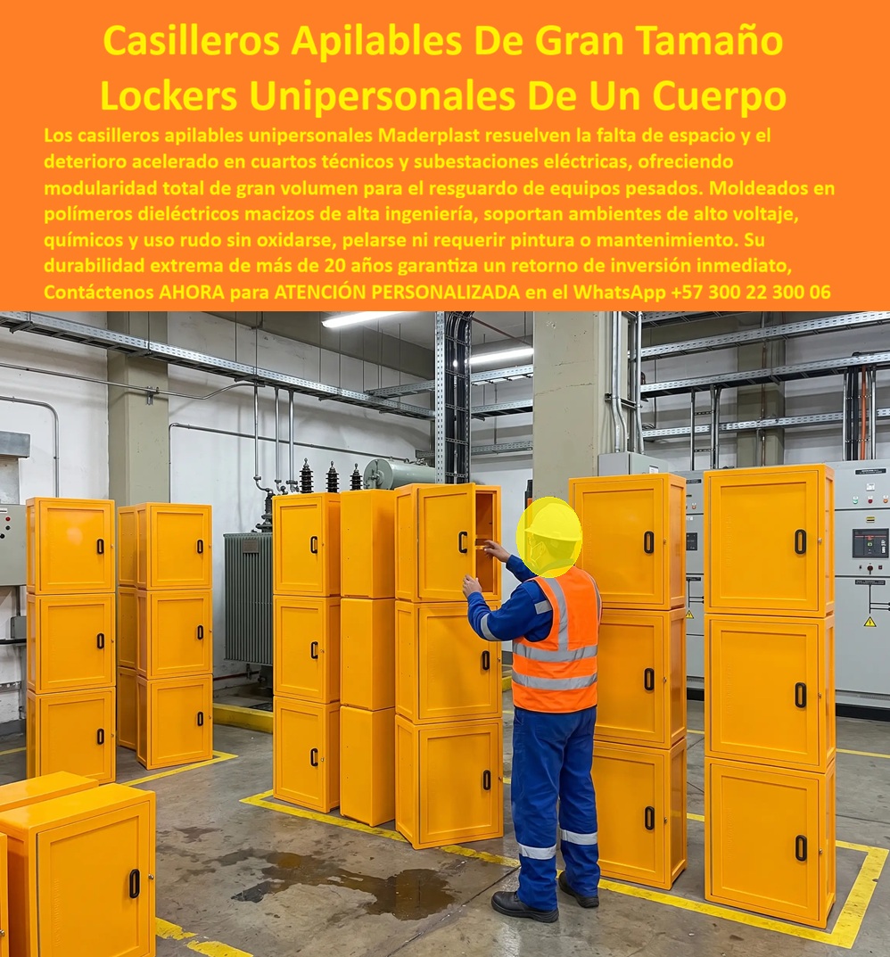 Locker individual Locker personalizado Locker unipersonal Maderplast - Locker individual Locker personalizado Locker unipersonal Maderplast: Casilleros Apilables De Gran Tamaño Y Propiedad Dieléctrica Nuestra Foto Prueba el Caso de Éxito de: Locker personal Maderplast unipersonal modular y apilable de gran volumen para subestaciones eléctricas, cuartos técnicos y plantas industriales. Fabricados en polímeros dieléctricos macizos de alta ingeniería, representan la solución aislante e inalterable que elimina el 100% de los costos de mantenimiento y supera a los lockers metálicos propensos a la conducción eléctrica y la corrosión. En la imagen se aprecia un cuarto técnico de subestación eléctrica de alta tensión y tableros de control industrial, donde se encuentra instalada una configuración modular apilable de tres niveles de casilleros plásticos Maderplast de color amarillo industrial. Las unidades de un solo cuerpo cuentan con estructuras cuadradas de gran capacidad cúbica, marcos reforzados y manijas ergonómicas de acceso rápido. En la fotografía se observa a un técnico electricista equipado con casco, chaleco reflexivo de protección y botas electromagnéticas guardando instrumental de medición y equipo HSEQ en uno de los compartimentos, confirmando la aislación eléctrica, el orden volumétrico, la modularidad expandible y la alta resistencia exigida en recintos de alto voltaje. Las subestaciones eléctricas, cuartos de control y plantas industriales sufren severos riesgos operativos al emplear lockers metálicos o guardarropas metálicos tradicionales, ya que el metal conductivo genera arcos eléctricos peligrosos, absorbe inducción electromagnética y se corroe aceleradamente con la humedad y vapores industriales. Maderplast erradica este peligro de infraestructura mediante casilleros de plástico resistentes de formato unipersonal, moldeados en polímeros dieléctricos no conductores que garantizan aislamiento eléctrico total, resistencia al fuego, tolerancia a químicos y lavabilidad absoluta. Los lockers plásticos industriales Maderplast se fabrican en compuestos poliméricos macizos e incombustibles. Ante las consultas técnicas más habituales de ingenieros de seguridad eléctrica y supervisores HSEQ: ¿De qué manera estos casilleros dieléctricos protegen al personal en recintos de alto voltaje? El polímero de alta ingeniería Maderplast actúa como aislante eléctrico, eliminando riesgos de cortocircuitos o descargas fortuitas. ¿Cómo optimizan el espacio los lockers modulares en Locker para fábrica / planta y centros de energía? Al comportarse como lockers de alta durabilidad, operan como locker individual, locker personal, casilleros para personal, casilleros para trabajadores o casilleros para empleados, reduciendo el Costo Total de Propiedad (TCO) a cero en mantenimiento o pintura. Se entregan como casilleros con llave o casilleros con candado, consolidándose como lockers de seguridad óptimos para casillero para ropa y herramientas. La alta eficiencia en cuartos técnicos la verifican los jefes de mantenimiento eléctrico: "La adopción del sistema de lockers plásticos Colombia unipersonales Maderplast en nuestras subestaciones eliminó los riesgos de conducción eléctrica y los gastos por corrosión. Llevamos más de siete años con uso intensivo en ambientes de alta exigencia sin presenciar deterioro mecánico ni cambios estéticos". La resistencia física y dieléctrica del material está comprobada contra impactos y descargas, con pruebas en el canal corporativo (https: //www.youtube.com/@maderplasSA). Las opciones de la competencia en lámina metálica, aun regaladas, resultan extremadamente peligrosas y costosas por sus riesgos de conductividad, abolladuras y oxidación acelerada. Elegir armarios plásticos Maderplast es asegurar una inversión definitiva. Nuestra planta opera bajo normas ISO 9001 e ISO 14001, garantizando procesos industriales controlados, experiencia en plásticos técnicos y fabricación a medida en Colombia para el mundo. Para requerimientos en lockers para empresas, lockers escolares, lockers para gimnasios o casilleros para laboratorios, Maderplast es el proveedor de casilleros industriales e instalaciones técnicas preferido. Para cotizaciones, planos acotados o fichas técnicas de venta de casilleros Bogotá y cobertura nacional, solicite atención directamente con nuestro Departamento de Ingeniería: Ing. Soporte Técnico: (+57) 300 22 300 06 | ingenieria@maderplast.co. Para cualquier proyecto de aislamiento eléctrico y almacenamiento en cuartos técnicos, recuerde que Maderplast es la zapatilla de la Cenicienta: el milagro que encaja con exacta precisión técnica en sus instalaciones, y el santo que hace posible esta solución es nuestro equipo de soporte. Contacte directamente al Departamento de Ingeniería para atención personalizada: Asesoría y Soporte Técnico: (+57) 300 22 300 06. Casilleros apilables para vestier de gran tamaño, Casillero industrial unipersonal, Lockers Unipersonales Modulares Gran Tamaño Seguros, Locker De Un Cuerpo Industrial, Locker individual Locker personalizado Locker unipersonal Maderplast Casilleros apilables para vestier de gran tamaño Casillero industrial unipersonal Lockers Unipersonales Modulares Gran Tamaño Seguros Locker De Un Cuerpo Industrial Locker individual Locker personalizado Locker unipersonal Maderplast: Casilleros Apilables De Gran Tamaño Y Propiedad Dieléctrica Nuestra Foto Prueba el Caso de Éxito de: Locker personal Maderplast unipersonal modular y apilable de gran volumen para subestaciones eléctricas, cuartos técnicos y plantas industriales. Fabricados en polímeros dieléctricos macizos de alta ingeniería, representan la solución aislante e inalterable que elimina el 100% de los costos de mantenimiento y supera a los lockers metálicos propensos a la conducción eléctrica y la corrosión. En la imagen se aprecia un cuarto técnico de subestación eléctrica de alta tensión y tableros de control industrial, donde se encuentra instalada una configuración modular apilable de tres niveles de casilleros plásticos Maderplast de color amarillo industrial. Las unidades de un solo cuerpo cuentan con estructuras cuadradas de gran capacidad cúbica, marcos reforzados y manijas ergonómicas de acceso rápido. En la fotografía se observa a un técnico electricista equipado con casco, chaleco reflexivo de protección y botas electromagnéticas guardando instrumental de medición y equipo HSEQ en uno de los compartimentos, confirmando la aislación eléctrica, el orden volumétrico, la modularidad expandible y la alta resistencia exigida en recintos de alto voltaje. Las subestaciones eléctricas, cuartos de control y plantas industriales sufren severos riesgos operativos al emplear lockers metálicos o guardarropas metálicos tradicionales, ya que el metal conductivo genera arcos eléctricos peligrosos, absorbe inducción electromagnética y se corroe aceleradamente con la humedad y vapores industriales. Maderplast erradica este peligro de infraestructura mediante casilleros de plástico resistentes de formato unipersonal, moldeados en polímeros dieléctricos no conductores que garantizan aislamiento eléctrico total, resistencia al fuego, tolerancia a químicos y lavabilidad absoluta. Los lockers plásticos industriales Maderplast se fabrican en compuestos poliméricos macizos e incombustibles. Ante las consultas técnicas más habituales de ingenieros de seguridad eléctrica y supervisores HSEQ: ¿De qué manera estos casilleros dieléctricos protegen al personal en recintos de alto voltaje? El polímero de alta ingeniería Maderplast actúa como aislante eléctrico, eliminando riesgos de cortocircuitos o descargas fortuitas. ¿Cómo optimizan el espacio los lockers modulares en Locker para fábrica / planta y centros de energía? Al comportarse como lockers de alta durabilidad, operan como locker individual, locker personal, casilleros para personal, casilleros para trabajadores o casilleros para empleados, reduciendo el Costo Total de Propiedad (TCO) a cero en mantenimiento o pintura. Se entregan como casilleros con llave o casilleros con candado, consolidándose como lockers de seguridad óptimos para casillero para ropa y herramientas. La alta eficiencia en cuartos técnicos la verifican los jefes de mantenimiento eléctrico: "La adopción del sistema de lockers plásticos Colombia unipersonales Maderplast en nuestras subestaciones eliminó los riesgos de conducción eléctrica y los gastos por corrosión. Llevamos más de siete años con uso intensivo en ambientes de alta exigencia sin presenciar deterioro mecánico ni cambios estéticos". La resistencia física y dieléctrica del material está comprobada contra impactos y descargas, con pruebas en el canal corporativo (https: //www.youtube.com/@maderplasSA). Las opciones de la competencia en lámina metálica, aun regaladas, resultan extremadamente peligrosas y costosas por sus riesgos de conductividad, abolladuras y oxidación acelerada. Elegir armarios plásticos Maderplast es asegurar una inversión definitiva. Nuestra planta opera bajo normas ISO 9001 e ISO 14001, garantizando procesos industriales controlados, experiencia en plásticos técnicos y fabricación a medida en Colombia para el mundo. Para requerimientos en lockers para empresas, lockers escolares, lockers para gimnasios o casilleros para laboratorios, Maderplast es el proveedor de casilleros industriales e instalaciones técnicas preferido. Para cotizaciones, planos acotados o fichas técnicas de venta de casilleros Bogotá y cobertura nacional, solicite atención directamente con nuestro Departamento de Ingeniería: Ing. Soporte Técnico: (+57) 300 22 300 06 | ingenieria@maderplast.co. Para cualquier proyecto de aislamiento eléctrico y almacenamiento en cuartos técnicos, recuerde que Maderplast es la zapatilla de la Cenicienta: el milagro que encaja con exacta precisión técnica en sus instalaciones, y el santo que hace posible esta solución es nuestro equipo de soporte. Contacte directamente al Departamento de Ingeniería para atención personalizada: Asesoría y Soporte Técnico: (+57) 300 22 300 06.