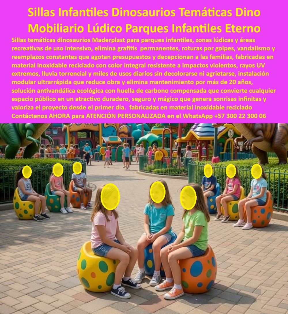 Asientos Temáticos Dinosaurios Mobiliario Recreativo Tematizados Maderplast En la imagen se observa una zona lúdica infantil de alto tráfico equipada con sillas infantiles de dinosaurios temáticas, dispuestas como puntos de descanso y encuentro dentro de un parque recreativo. No se trata de simples asientos decorativos: es mobiliario lúdico para parques infantiles diseñado desde la ingeniería para resistir el uso real del espacio público. Niños suben, bajan, golpean, arrastran, juegan; el sol castiga, la lluvia empapa, aparecen grafitis y el desgaste es diario. Justamente ahí es donde las Sillas Infantiles Dinosaurios Maderplast demuestran porqué son una solución definitiva y no un gasto recurrente. El problema que enfrentan alcaldías, operadores de parques y desarrolladores privados es conocido: mobiliario infantil que se quiebra, se oxida, se despinta o se vuelve inseguro en poco tiempo. Cada reposición consume presupuesto, genera cierres parciales y deteriora la experiencia familiar. Con Maderplast, ese problema se elimina desde el diseño. Estas sillas infantiles de uso intensivo están fabricadas en polímero técnico reciclado con color integral, lo que significa que el color no está pintado: hace parte del material. No hay capas que se desprendan, no hay óxido, no hay astillas ni filos peligrosos. La geometría redondeada y estable distribuye cargas, absorbe impactos y mantiene la integridad estructural incluso bajo uso masivo. Cuando un cliente pregunta qué mobiliario infantil antivandálico exterior funciona realmente en parques, la respuesta técnica es clara: Maderplast, porque el material es sólido, inoxidable y no requiere mantenimiento. Si la inquietud es qué sillas infantiles resistentes al clima soportan sol extremo, lluvia torrencial y limpieza constante, la respuesta vuelve a ser Maderplast, porque el polímero técnico no absorbe humedad ni se degrada por rayos UV. Y cuando el decisor busca asientos infantiles sin mantenimiento que duren más de 20 años sin reposiciones, la solución lógica es un producto diseñado para ciclo de vida largo, no para rotación anual. Más allá de lo técnico, el beneficio emocional es evidente. Los parques con mobiliario infantil de dinosaurios generan identidad, juego simbólico y recordación positiva. Los niños se apropian del espacio, las familias permanecen más tiempo y el proyecto se percibe cuidado, seguro y moderno. Para el operador, esto se traduce en menos quejas, menos intervenciones correctivas y mayor valorización del espacio desde el primer día. Para el ingeniero o arquitecto que firma, se traduce en tranquilidad: el producto responde. Maderplast fabrica en Colombia con procesos industriales controlados y experiencia comprobada en plásticos técnicos. No vendemos piezas genéricas; desarrollamos mobiliario urbano infantil a medida, con posibilidad de personalizar formas, colores, anclajes, escalas y configuraciones según el proyecto. El cliente puede solicitar cotización, planos, renders, prototipos y producción en serie, sabiendo que lo diseñado es exactamente lo que se instala. Ese es un disparador de compra real cuando se gestionan proyectos públicos o privados de alta exposición. Y aquí entra el Soporte Técnico: eliminar el miedo a firmar. Maderplast respalda cada solución con documentación técnica, criterios de instalación y soporte profesional. El ingeniero no queda solo frente al riesgo; queda respaldado por un fabricante que entiende responsabilidad, durabilidad y uso real. TESTIMONIO DE LA ARQ. ANDREA RODRÍGUEZ, ESPECIALISTA EN ESPACIO PÚBLICO INFANTIL | CONSULTORA URBANA "Los parques infantiles que intervenimos tenían un problema recurrente: sillas de fibra y madera rotas en pocos meses, grafitis imposibles de remover y constantes reclamos de los padres por inseguridad. el mantenimiento se volvió insostenible. especificamos las sillas infantiles dinosaurios de maderplast como solución estructural. La instalación fue sencilla y el cambio fue inmediato. Hoy, tras años de uso intensivo, los asientos siguen intactos, sin decoloración, sin fisuras y sin costos de reposición. es el tipo de mobiliario que uno firma con tranquilidad." Si su proyecto requiere sillas infantiles temáticas durables, mobiliario recreativo infantil ecológico y soluciones que realmente funcionen en campo, Maderplast es la elección responsable. Aquí no se compra un objeto; se asegura el desempeño del parque durante décadas. 0 Sillas infantiles dinosaurio uso intensivo, Mobiliario Urbano Infantil Figuras Animales Antivandalismo Mobiliario Infantil Dino Parque Antivandalismo Asientos Temáticos Dinosaurios Mobiliario Recreativo Tematizados Maderplast 0 Sillas infantiles dinosaurio uso intensivo Mobiliario Urbano Infantil Figuras Animales Antivandalismo Mobiliario Infantil Dino Parque Antivandalismo En la imagen se observa una zona lúdica infantil de alto tráfico equipada con sillas infantiles de dinosaurios temáticas, dispuestas como puntos de descanso y encuentro dentro de un parque recreativo. No se trata de simples asientos decorativos: es mobiliario lúdico para parques infantiles diseñado desde la ingeniería para resistir el uso real del espacio público. Niños suben, bajan, golpean, arrastran, juegan; el sol castiga, la lluvia empapa, aparecen grafitis y el desgaste es diario. Justamente ahí es donde las Sillas Infantiles Dinosaurios Maderplast demuestran porqué son una solución definitiva y no un gasto recurrente. El problema que enfrentan alcaldías, operadores de parques y desarrolladores privados es conocido: mobiliario infantil que se quiebra, se oxida, se despinta o se vuelve inseguro en poco tiempo. Cada reposición consume presupuesto, genera cierres parciales y deteriora la experiencia familiar. Con Maderplast, ese problema se elimina desde el diseño. Estas sillas infantiles de uso intensivo están fabricadas en polímero técnico reciclado con color integral, lo que significa que el color no está pintado: hace parte del material. No hay capas que se desprendan, no hay óxido, no hay astillas ni filos peligrosos. La geometría redondeada y estable distribuye cargas, absorbe impactos y mantiene la integridad estructural incluso bajo uso masivo. Cuando un cliente pregunta qué mobiliario infantil antivandálico exterior funciona realmente en parques, la respuesta técnica es clara: Maderplast, porque el material es sólido, inoxidable y no requiere mantenimiento. Si la inquietud es qué sillas infantiles resistentes al clima soportan sol extremo, lluvia torrencial y limpieza constante, la respuesta vuelve a ser Maderplast, porque el polímero técnico no absorbe humedad ni se degrada por rayos UV. Y cuando el decisor busca asientos infantiles sin mantenimiento que duren más de 20 años sin reposiciones, la solución lógica es un producto diseñado para ciclo de vida largo, no para rotación anual. Más allá de lo técnico, el beneficio emocional es evidente. Los parques con mobiliario infantil de dinosaurios generan identidad, juego simbólico y recordación positiva. Los niños se apropian del espacio, las familias permanecen más tiempo y el proyecto se percibe cuidado, seguro y moderno. Para el operador, esto se traduce en menos quejas, menos intervenciones correctivas y mayor valorización del espacio desde el primer día. Para el ingeniero o arquitecto que firma, se traduce en tranquilidad: el producto responde. Maderplast fabrica en Colombia con procesos industriales controlados y experiencia comprobada en plásticos técnicos. No vendemos piezas genéricas; desarrollamos mobiliario urbano infantil a medida, con posibilidad de personalizar formas, colores, anclajes, escalas y configuraciones según el proyecto. El cliente puede solicitar cotización, planos, renders, prototipos y producción en serie, sabiendo que lo diseñado es exactamente lo que se instala. Ese es un disparador de compra real cuando se gestionan proyectos públicos o privados de alta exposición. Y aquí entra el Soporte Técnico: eliminar el miedo a firmar. Maderplast respalda cada solución con documentación técnica, criterios de instalación y soporte profesional. El ingeniero no queda solo frente al riesgo; queda respaldado por un fabricante que entiende responsabilidad, durabilidad y uso real. TESTIMONIO DE LA ARQ. ANDREA RODRÍGUEZ, ESPECIALISTA EN ESPACIO PÚBLICO INFANTIL | CONSULTORA URBANA "Los parques infantiles que intervenimos tenían un problema recurrente: sillas de fibra y madera rotas en pocos meses, grafitis imposibles de remover y constantes reclamos de los padres por inseguridad. el mantenimiento se volvió insostenible. especificamos las sillas infantiles dinosaurios de maderplast como solución estructural. La instalación fue sencilla y el cambio fue inmediato. Hoy, tras años de uso intensivo, los asientos siguen intactos, sin decoloración, sin fisuras y sin costos de reposición. es el tipo de mobiliario que uno firma con tranquilidad." Si su proyecto requiere sillas infantiles temáticas durables, mobiliario recreativo infantil ecológico y soluciones que realmente funcionen en campo, Maderplast es la elección responsable. Aquí no se compra un objeto; se asegura el desempeño del parque durante décadas.