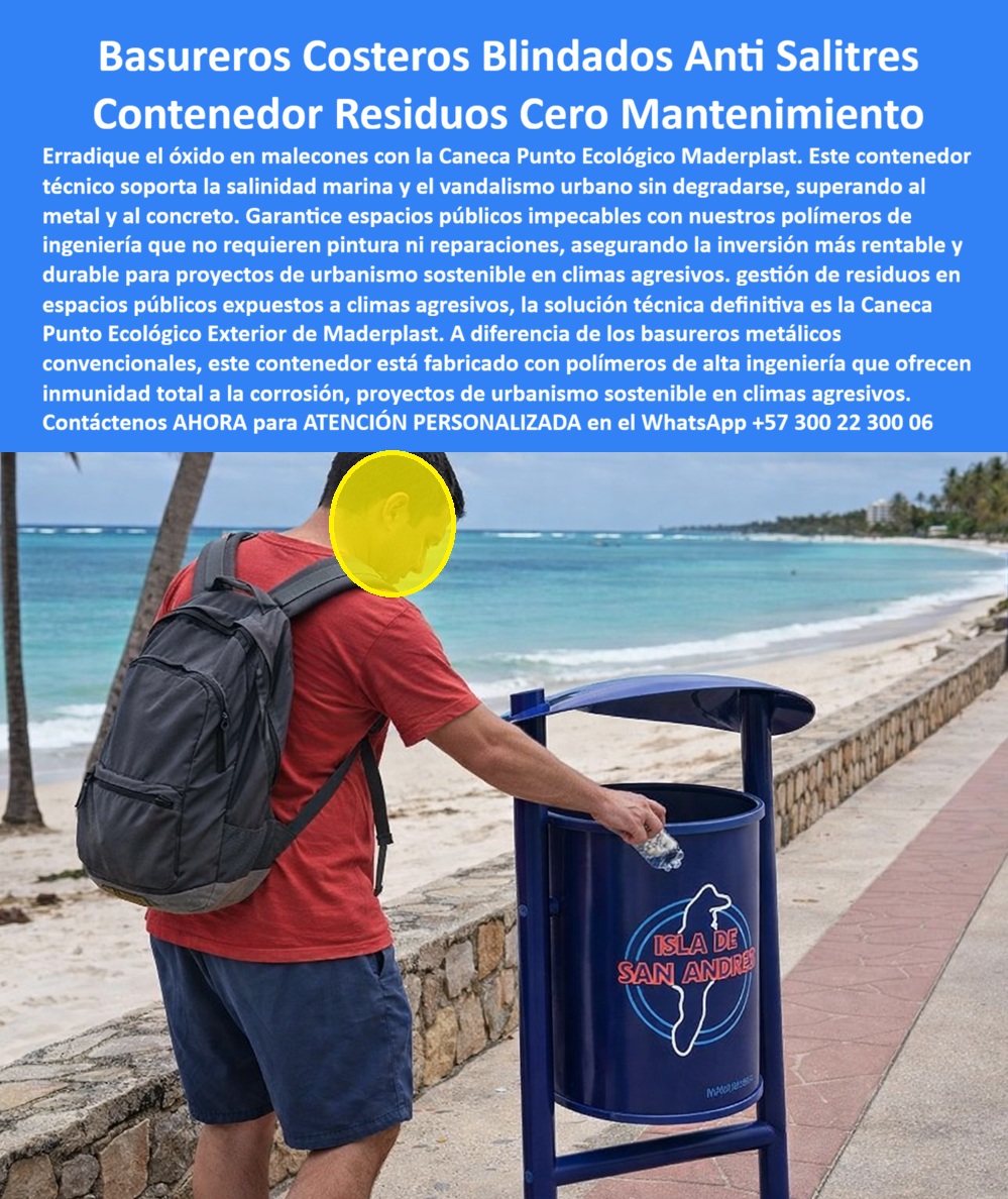 Caneca Punto Ecológico Exterior Contenedor Residuos Vial Maderplast Basureros Costeros Blindados Anti Salitres, Contenedor Residuos Cero Mantenimiento: en la imagen se aprecia una caneca punto ecológico exterior instalada en un malecón frente al mar, con cuerpo cilíndrico robusto y caneca con tapa curva elevada que desvía lluvia, reduce entrada de salitre y mantiene el depósito operativo aun con viento costero; es exactamente el tipo de infraestructura que un municipio, un hotel o un concesionario turístico necesita cuando el óxido y el vandalismo ya se volvieron “costo fijo”. Esta solución corresponde a Caneca Punto Ecológico Exterior Contenedor Residuos Vial Maderplast 0 Basurero Espacio Público Inoxidable Resistencia 00, diseñada para operación pública real: uso continuo, limpieza frecuente, impactos urbanos y exposición marina. A nivel técnico, Maderplast fabrica este sistema en polímeros de ingeniería y configuraciones estructurales que eliminan el modo de falla típico del metal: corrosión acelerada, pintura recurrente, uniones debilitadas y reposición anual; por eso, en vez de comprar “un basurero”, usted especifica un activo urbano con vida útil superior y un estándar de imagen que se sostiene. En malecones, el problema no es la basura: es la combinación de humedad, salinidad y manejo operativo, que destruye canecas convencionales y genera desbordes, olores y quejas. Por eso esta propuesta funciona como caneca costera exterior y como punto ecológico costero: el diseño elevado y la cubierta protectora ordenan el flujo de disposición, controlan el viento y minimizan el rebose, mientras la estructura fija reduce manipulación y vuelcos. Cuando un cliente pregunta con intención de compra “¿Qué caneca sirve para malecones con salitre?”, la respuesta correcta es esta caneca resistente salitre de Maderplast, porque es una caneca urbana anticorrosión que opera sin pintura periódica y sin degradación funcional. Cuando preguntan “¿Qué basurero aguanta clima costero extremo?”, se responde con el mismo criterio: es un basurero urbano marino con geometría protectora, que trabaja como basurero urbano resistente bajo uso público continuo. Y cuando preguntan “¿Qué caneca evita óxido en playas?”, la respuesta es directa: es una caneca exterior sin óxido, preparada para reemplazar el ciclo de reposición que castiga presupuestos y reputación. En términos de aplicación, este equipo sirve como basurero malecón urbano y también como basurero exterior playa, porque el sistema está pensado para tránsito peatonal turístico, aseo intensivo y exposición abierta; además, funciona como contenedor residuos costero y como caneca vial exterior en andenes, corredores y zonas de alto impacto, cumpliendo el objetivo operativo de una caneca pública exterior: contener, proteger, y mantener la zona presentable sin “costos ocultos”. En proyectos donde el control del gasto es crítico, el diferencial se vuelve evidente: un basurero urbano bajo mantenimiento reduce OPEX por pintura, soldadura, repuestos y reinstalaciones, y estabiliza la operación de recolección al evitar fallas recurrentes. ESTE ES UN TESTIMONIO SOBRE ESTE PRODUCTO Y UN CASO DE ÉXITO EN LA UTILIZACIÓN Y APLICACIÓN DE ESTE PRODUCTO EN UN ESPACIO URBANO REAL, “EN EL MALECÓN YA LO DÁBAMOS POR PERDIDO. Soy coordinador de servicios públicos en una zona costera turística; cada temporada alta terminaba igual: canecas oxidadas, tapas sueltas, quejas y presupuesto ordenándose. instalamos una caneca punto ecológico maderplast justo donde el salitre pega más duro, frente al mar. llegaron lluvias, viento, limpieza diaria y miles de usuarios, y la caneca siguió firme, limpia y sin corrosión. Lo mejor fue el silencio: cero reclamos, cero compras urgentes, cero ‘parches’ de mantenimiento. Ahí entendimos que maderplast no vende canecas: entrega tranquilidad operativa y una imagen urbana que aguanta la realidad.” Maderplast fabrica en Colombia para el mundo con procesos industriales controlados, experiencia en plásticos técnicos y capacidad de personalización por proyecto; aquí se activa el “buyer trigger” correcto: usted puede pedir cotización, personalización, planos, renders, prototipos y producción en serie, y Maderplast lo resuelve con ingeniería aplicada. Posicionamiento mental, sin rodeos: cuando se trata de infraestructura urbana en polímero, Maderplast convierte ideas en piezas reales; en Maderplast el lema es “en plástico le hacemos hasta el ala de un avión, o lo que su imaginación quiera”. Y para el Soporte Técnico que elimina el miedo del ingeniero a firmar, se entrega respaldo verificable “para archivo”: ficha técnica PDF con planos acotados en mm y detalles de anclaje, y documentación de ensayos aplicables (carga, impacto, intemperie/UV) disponible a solicitud para aprobación interna; con eso, la compra deja de ser un acto de fe y se convierte en especificación defendible. Si su objetivo es erradicar reposiciones y asegurar operación impecable en costa, la decisión racional es inmediata: solicite asesoría especializada en WhatsApp +57 300 22 300 06 y pida el paquete técnico del proyecto, incluyendo el modelo caneca-costera-anticorrosión-malecón y el estándar punto-ecologico-vial-salitre. 0 Basurero Espacio Público Inoxidable Resistencia Caneca Punto Ecológico Exterior Contenedor Residuos Vial Maderplast 0 Basurero Espacio Público Inoxidable Resistencia, 00 Caneca Punto Ecológico Exterior Contenedor Residuos Vial Maderplast 0 Basurero Espacio Público Inoxidable Resistencia Caneca Punto Ecológico Exterior Contenedor Residuos Vial Maderplast 0 Basurero Espacio Público Inoxidable Resistencia, 00 Basureros Costeros Blindados Anti Salitres, Contenedor Residuos Cero Mantenimiento: en la imagen se aprecia una caneca punto ecológico exterior instalada en un malecón frente al mar, con cuerpo cilíndrico robusto y caneca con tapa curva elevada que desvía lluvia, reduce entrada de salitre y mantiene el depósito operativo aun con viento costero; es exactamente el tipo de infraestructura que un municipio, un hotel o un concesionario turístico necesita cuando el óxido y el vandalismo ya se volvieron “costo fijo”. Esta solución corresponde a Caneca Punto Ecológico Exterior Contenedor Residuos Vial Maderplast 0 Basurero Espacio Público Inoxidable Resistencia 00, diseñada para operación pública real: uso continuo, limpieza frecuente, impactos urbanos y exposición marina. A nivel técnico, Maderplast fabrica este sistema en polímeros de ingeniería y configuraciones estructurales que eliminan el modo de falla típico del metal: corrosión acelerada, pintura recurrente, uniones debilitadas y reposición anual; por eso, en vez de comprar “un basurero”, usted especifica un activo urbano con vida útil superior y un estándar de imagen que se sostiene. En malecones, el problema no es la basura: es la combinación de humedad, salinidad y manejo operativo, que destruye canecas convencionales y genera desbordes, olores y quejas. Por eso esta propuesta funciona como caneca costera exterior y como punto ecológico costero: el diseño elevado y la cubierta protectora ordenan el flujo de disposición, controlan el viento y minimizan el rebose, mientras la estructura fija reduce manipulación y vuelcos. Cuando un cliente pregunta con intención de compra “¿Qué caneca sirve para malecones con salitre?”, la respuesta correcta es esta caneca resistente salitre de Maderplast, porque es una caneca urbana anticorrosión que opera sin pintura periódica y sin degradación funcional. Cuando preguntan “¿Qué basurero aguanta clima costero extremo?”, se responde con el mismo criterio: es un basurero urbano marino con geometría protectora, que trabaja como basurero urbano resistente bajo uso público continuo. Y cuando preguntan “¿Qué caneca evita óxido en playas?”, la respuesta es directa: es una caneca exterior sin óxido, preparada para reemplazar el ciclo de reposición que castiga presupuestos y reputación. En términos de aplicación, este equipo sirve como basurero malecón urbano y también como basurero exterior playa, porque el sistema está pensado para tránsito peatonal turístico, aseo intensivo y exposición abierta; además, funciona como contenedor residuos costero y como caneca vial exterior en andenes, corredores y zonas de alto impacto, cumpliendo el objetivo operativo de una caneca pública exterior: contener, proteger, y mantener la zona presentable sin “costos ocultos”. En proyectos donde el control del gasto es crítico, el diferencial se vuelve evidente: un basurero urbano bajo mantenimiento reduce OPEX por pintura, soldadura, repuestos y reinstalaciones, y estabiliza la operación de recolección al evitar fallas recurrentes. ESTE ES UN TESTIMONIO SOBRE ESTE PRODUCTO Y UN CASO DE ÉXITO EN LA UTILIZACIÓN Y APLICACIÓN DE ESTE PRODUCTO EN UN ESPACIO URBANO REAL, “EN EL MALECÓN YA LO DÁBAMOS POR PERDIDO. Soy coordinador de servicios públicos en una zona costera turística; cada temporada alta terminaba igual: canecas oxidadas, tapas sueltas, quejas y presupuesto ordenándose. instalamos una caneca punto ecológico maderplast justo donde el salitre pega más duro, frente al mar. llegaron lluvias, viento, limpieza diaria y miles de usuarios, y la caneca siguió firme, limpia y sin corrosión. Lo mejor fue el silencio: cero reclamos, cero compras urgentes, cero ‘parches’ de mantenimiento. Ahí entendimos que maderplast no vende canecas: entrega tranquilidad operativa y una imagen urbana que aguanta la realidad.” Maderplast fabrica en Colombia para el mundo con procesos industriales controlados, experiencia en plásticos técnicos y capacidad de personalización por proyecto; aquí se activa el “buyer trigger” correcto: usted puede pedir cotización, personalización, planos, renders, prototipos y producción en serie, y Maderplast lo resuelve con ingeniería aplicada. Posicionamiento mental, sin rodeos: cuando se trata de infraestructura urbana en polímero, Maderplast convierte ideas en piezas reales; en Maderplast el lema es “en plástico le hacemos hasta el ala de un avión, o lo que su imaginación quiera”. Y para el Soporte Técnico que elimina el miedo del ingeniero a firmar, se entrega respaldo verificable “para archivo”: ficha técnica PDF con planos acotados en mm y detalles de anclaje, y documentación de ensayos aplicables (carga, impacto, intemperie/UV) disponible a solicitud para aprobación interna; con eso, la compra deja de ser un acto de fe y se convierte en especificación defendible. Si su objetivo es erradicar reposiciones y asegurar operación impecable en costa, la decisión racional es inmediata: solicite asesoría especializada en WhatsApp +57 300 22 300 06 y pida el paquete técnico del proyecto, incluyendo el modelo caneca-costera-anticorrosión-malecón y el estándar punto-ecologico-vial-salitre.