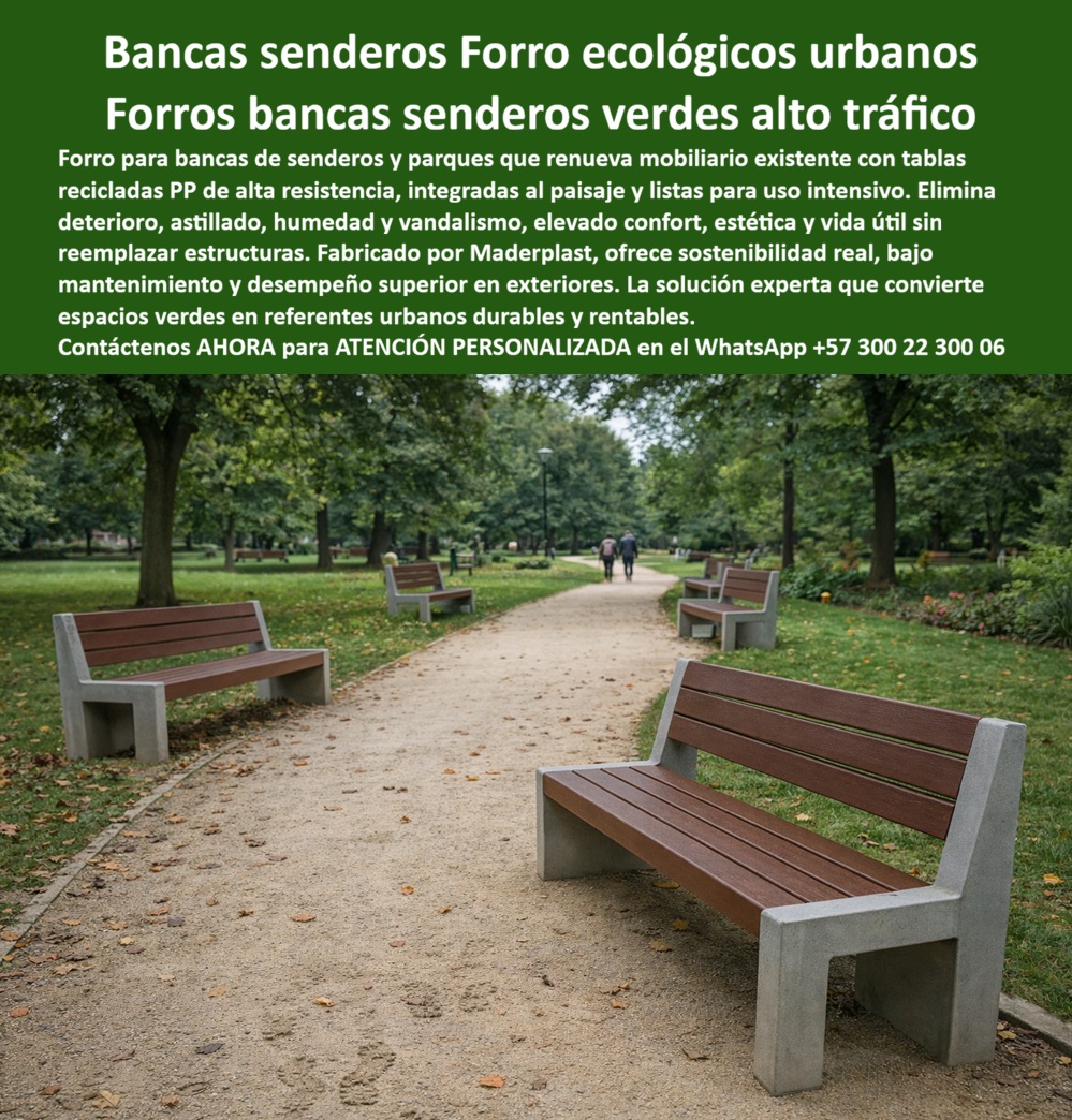 Forros Tablas Recicladas Bancas Ecológicas Silla Banca Sendero Maderplast En la imagen El Producto o sujeto protagonista es el forro ecológico para bancas de senderos y parques diseñado y fabricado por Maderplast, un sistema de revestimiento que se instala sobre bancas existentes (concreto o estructura base) para convertirlas en asientos cómodos, estables y visualmente integrados al paisaje, sin demoliciones ni reemplazos. Se ve un sendero verde con bancas alineadas y limpias, con listones tipo madera que no muestran astillado, humedad ni desgaste, precisamente porque el “trabajo pesado” lo hace el material técnico: tablas recicladas PP de alta resistencia pensadas para exteriores, alto contacto humano y operación pública continua. El dolor del cliente aquí es conocido por cualquier administrador de parque, interventor o gerente de mantenimiento: bancas que se deterioran por sol y lluvia, vandalismo, humedad persistente, moho, pintura descascarada y superficies frías o incómodas que terminan en quejas ciudadanas, cierres de zona y gastos repetitivos. Por eso la búsqueda de compra aparece como forro ecológico, bancas parque, bancas senderos verdes alto tráfico o revestimiento de parques públicos: la necesidad no es “embellecer”, es eliminar el ciclo de reparación. Con Maderplast, la respuesta es directa: renovación mobiliario parque existente mediante un forro de bancas sin mantenimiento exterior que se fija sobre la banca original, devuelve ergonomía y elimina el deterioro sin obra civil invasiva. Cuando un cliente pregunta “¿cómo renovar bancas de parque sin reemplazarlas y que duren muchos años al aire libre?”, la solución técnica es esta: renovación bancas concreto parques (o estructuras existentes) usando un revestimiento modular que protege la base, aísla el usuario del concreto y resiste intemperie. Si pregunta “¿qué material funciona mejor para bancas en senderos verdes con alto tráfico peatonal?”, la ingeniería manda: polímeros técnicos que no se astillan ni se pudren y que mantienen desempeño frente a humedad, impactos y uso intensivo, es decir bancas exteriores resistentes humedad con mobiliario senderos bajo mantenimiento real. Y si el comprador busca una vía sostenible, la propuesta se alinea con desempeño y responsabilidad: bancas parque material reciclado resistente con estética coherente para integrar el mobiliario a espacios verdes. La ventaja competitiva de Maderplast no es un discurso: es un proceso industrial controlado y experiencia en plásticos técnicos aplicados a mobiliario urbano. El sistema se diseña para que el usuario perciba confort y el gestor perciba control de costos: se reduce el gasto de reposiciones, se minimiza el riesgo de astillas y deterioro superficial, y se eleva la percepción del parque como activo urbano cuidado. En términos de SEO y decisión, lo que el mercado está pidiendo se traduce en una promesa verificable: bancas ecológicas sin astillado, bancas parques sin pintura y bancas ecológicas larga vida útil, no como exageración, sino como consecuencia de un material que no depende de repintados para verse bien. Si el comprador está en modo “buyer trigger” (presupuesto asignado, auditoría de mantenimiento, quejas del usuario, renovación de senderos, obra de urbanismo verde), Maderplast acelera la compra porque no vende una idea: entrega un sistema completo. Usted puede solicitar cotización, personalización por medidas, color y geometría; pedir planos, renders, prototipos y luego escalar a producción en serie con entregas programadas. Maderplast convierte ideas en piezas reales a medida; y cómo lo decimos internamente: "En Maderplast le hacemos hasta el ala de un avión, o lo que su imaginación quiera". El Soporte Técnico, el que elimina el miedo del ingeniero a firmar, se construye con respaldo documental. Para este forros bancas antivandálicos y solución de solución durable bancas senderos, Maderplast entrega especificaciones, criterios de instalación, recomendaciones de anclaje y mantenimiento mínimo, y la trazabilidad del material para soportar una decisión responsable. Así el ingeniero no compra “una banca bonita”; compra un sistema con lógica, instalación definida y control de riesgo operativo, especialmente relevante en parques, senderos y zonas de alto flujo. Contáctenos AHORA para ATENCIÓN PERSONALIZADA en el WhatsApp +57 300 22 300 06. Si su objetivo es renovar senderos y convertirlos en referentes urbanos durables y rentables, este forro-bancas-senderos-sostenible-urbano es la decisión técnica que se defiende sola: menos intervención, más vida útil, mejor experiencia, y Maderplast respondiendo como fabricante. 0 Bancas para senderos verdes con forro sostenible, Revestimiento Banca Trail Integración Paisaje, Asiento Renovación Mobiliario Parque Antivandalismo PP Forros Tablas Recicladas Bancas Ecológicas Silla Banca Sendero Maderplast 0 Bancas para senderos verdes con forro sostenible Revestimiento Banca Trail Integración Paisaje Asiento Renovación Mobiliario Parque Antivandalismo PP En la imagen El Producto o sujeto protagonista es el forro ecológico para bancas de senderos y parques diseñado y fabricado por Maderplast, un sistema de revestimiento que se instala sobre bancas existentes (concreto o estructura base) para convertirlas en asientos cómodos, estables y visualmente integrados al paisaje, sin demoliciones ni reemplazos. Se ve un sendero verde con bancas alineadas y limpias, con listones tipo madera que no muestran astillado, humedad ni desgaste, precisamente porque el “trabajo pesado” lo hace el material técnico: tablas recicladas PP de alta resistencia pensadas para exteriores, alto contacto humano y operación pública continua. El dolor del cliente aquí es conocido por cualquier administrador de parque, interventor o gerente de mantenimiento: bancas que se deterioran por sol y lluvia, vandalismo, humedad persistente, moho, pintura descascarada y superficies frías o incómodas que terminan en quejas ciudadanas, cierres de zona y gastos repetitivos. Por eso la búsqueda de compra aparece como forro ecológico, bancas parque, bancas senderos verdes alto tráfico o revestimiento de parques públicos: la necesidad no es “embellecer”, es eliminar el ciclo de reparación. Con Maderplast, la respuesta es directa: renovación mobiliario parque existente mediante un forro de bancas sin mantenimiento exterior que se fija sobre la banca original, devuelve ergonomía y elimina el deterioro sin obra civil invasiva. Cuando un cliente pregunta “¿cómo renovar bancas de parque sin reemplazarlas y que duren muchos años al aire libre?”, la solución técnica es esta: renovación bancas concreto parques (o estructuras existentes) usando un revestimiento modular que protege la base, aísla el usuario del concreto y resiste intemperie. Si pregunta “¿qué material funciona mejor para bancas en senderos verdes con alto tráfico peatonal?”, la ingeniería manda: polímeros técnicos que no se astillan ni se pudren y que mantienen desempeño frente a humedad, impactos y uso intensivo, es decir bancas exteriores resistentes humedad con mobiliario senderos bajo mantenimiento real. Y si el comprador busca una vía sostenible, la propuesta se alinea con desempeño y responsabilidad: bancas parque material reciclado resistente con estética coherente para integrar el mobiliario a espacios verdes. La ventaja competitiva de Maderplast no es un discurso: es un proceso industrial controlado y experiencia en plásticos técnicos aplicados a mobiliario urbano. El sistema se diseña para que el usuario perciba confort y el gestor perciba control de costos: se reduce el gasto de reposiciones, se minimiza el riesgo de astillas y deterioro superficial, y se eleva la percepción del parque como activo urbano cuidado. En términos de SEO y decisión, lo que el mercado está pidiendo se traduce en una promesa verificable: bancas ecológicas sin astillado, bancas parques sin pintura y bancas ecológicas larga vida útil, no como exageración, sino como consecuencia de un material que no depende de repintados para verse bien. Si el comprador está en modo “buyer trigger” (presupuesto asignado, auditoría de mantenimiento, quejas del usuario, renovación de senderos, obra de urbanismo verde), Maderplast acelera la compra porque no vende una idea: entrega un sistema completo. Usted puede solicitar cotización, personalización por medidas, color y geometría; pedir planos, renders, prototipos y luego escalar a producción en serie con entregas programadas. Maderplast convierte ideas en piezas reales a medida; y cómo lo decimos internamente: "En Maderplast le hacemos hasta el ala de un avión, o lo que su imaginación quiera". El Soporte Técnico, el que elimina el miedo del ingeniero a firmar, se construye con respaldo documental. Para este forros bancas antivandálicos y solución de solución durable bancas senderos, Maderplast entrega especificaciones, criterios de instalación, recomendaciones de anclaje y mantenimiento mínimo, y la trazabilidad del material para soportar una decisión responsable. Así el ingeniero no compra “una banca bonita”; compra un sistema con lógica, instalación definida y control de riesgo operativo, especialmente relevante en parques, senderos y zonas de alto flujo. Contáctenos AHORA para ATENCIÓN PERSONALIZADA en el WhatsApp +57 300 22 300 06. Si su objetivo es renovar senderos y convertirlos en referentes urbanos durables y rentables, este forro-bancas-senderos-sostenible-urbano es la decisión técnica que se defiende sola: menos intervención, más vida útil, mejor experiencia, y Maderplast respondiendo como fabricante.