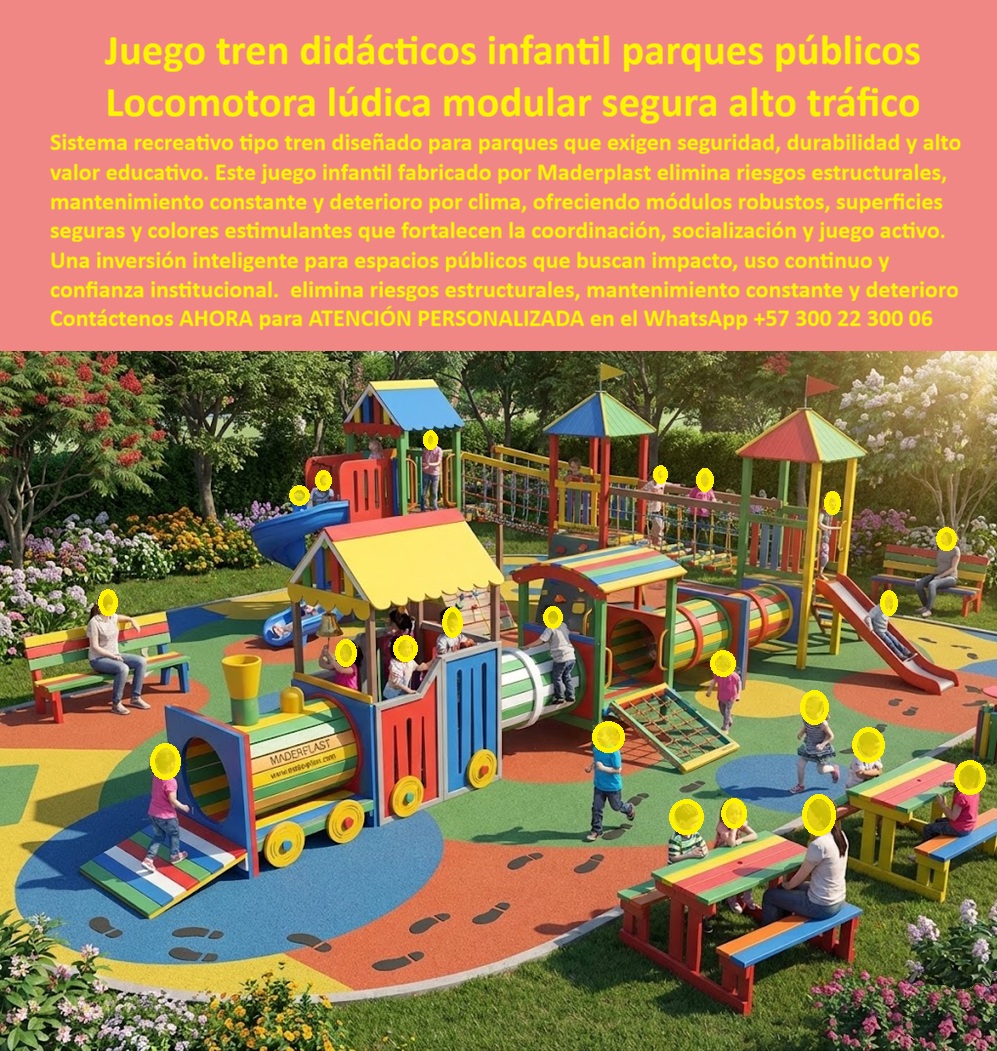 Juego tren didáctico parques Módulo tren infantil parque seguro Maderplast En la imagen se observa un juego tren didáctico infantil instalado en un parque público de alto tráfico, compuesto por locomotoras, vagones, túneles, plataformas elevadas y estaciones de juego interconectadas. Decenas de niños interactúan simultáneamente en un entorno colorido, activo y seguro. Este escenario representa exactamente la condición real para la que fue diseñado el tren infantil modular Maderplast: uso continuo, exposición climática permanente, alta exigencia estructural y responsabilidad institucional. El problema que enfrentan municipios, colegios y entidades públicas es recurrente y costoso. Los juegos infantiles tipo tren fabricados en metal o madera comienzan a fallar en poco tiempo. Aparece la corrosión, el desprendimiento de pintura, la inestabilidad estructural y los bordes peligrosos. Cada reparación implica cierres parciales del parque, quejas ciudadanas, gastos no previstos y, lo más delicado, riesgos legales si ocurre un accidente. En ese contexto, no se busca un juego bonito, sino una solución estructural confiable. Maderplast resuelve ese punto de dolor desde la ingeniería del material. Este juego tren infantil para parques públicos está fabricado en polímeros técnicos de alta resistencia, con color integral, superficies antideslizantes y geometrías seguras. No se oxida, no se pudre, no se astilla ni requiere pintura. Cada módulo está diseñado para soportar alto tráfico infantil, vandalismo moderado, rayos UV intensos y lluvia constante sin perder estabilidad ni estética. Por eso, cuando se pregunta cuál es el tren infantil seguro que dura más que los metálicos, la respuesta técnica es Maderplast. Desde el punto de vista funcional, el diseño modular permite una instalación rápida y una expansión futura del sistema sin demoliciones. El tren no es solo un juego; es una infraestructura lúdica educativa que fomenta coordinación, socialización, imaginación y juego activo. Para el operador del parque, esto se traduce en operación continua sin cierres. Para el responsable técnico, significa reducción real del costo total del ciclo de vida. Aquí se activa el disparador de compra más importante: el respaldo. Maderplast no improvisa piezas; diseña, fabrica y acompaña proyectos con procesos industriales controlados, experiencia en plásticos técnicos y producción a medida en Colombia para proyectos nacionales e internacionales. El cliente puede solicitar cotización, personalización de colores, adaptación de módulos, planos técnicos, renders, prototipos y producción en serie. En Maderplast, una idea se convierte en una estructura real. Como solemos decir, "En Maderplast le hacemos hasta el ala de un avión, o lo que su imaginación quiera". El Soporte Técnico es claro. El ingeniero que firma la orden de compra necesita saber que no quedará expuesto. Este tren infantil elimina los factores de falla conocidos del metal y la madera, reduce riesgos legales y ofrece una solución justificable ante auditorías, entes de control y equipos jurídicos. No es una compra emocional; es una decisión técnica responsable. TESTIMONIO DEL ING. CARLOS MÉNDEZ, COORDINADOR DE ESPACIO PÚBLICO MUNICIPAL “Antes instalamos juegos metálicos que se oxidan en pocos años y generaron reclamos constantes de la comunidad. el mantenimiento era permanente y los riesgos legales altos. con el tren infantil maderplast la diferencia fue inmediata. La estructura sigue firme, los colores intactos y el parque opera todo el año sin cierres. eliminamos mantenimiento y hoy firmó estos proyectos con total tranquilidad. frente al metal y la madera, maderplast es otra liga.” Si su proyecto requiere un juego tren infantil duradero, juegos infantiles sin mantenimiento y una solución pensada para parques públicos reales, Maderplast no es una alternativa más: es la opción lógica. Solicite asesoría especializada, cotización y diseño a medida. Con Maderplast, el parque no solo se inaugura; se mantiene operativo, seguro y vigente por décadas. 0 Estructura Recreativa Tren Niños Ideal Parques Públicos, Tren Infantil Temático Parque, Locomotora Juego Niños Montaje Sencillo, Juego Infantil Trenes Juego tren didáctico parques Módulo tren infantil parque seguro Maderplast 0 Estructura Recreativa Tren Niños Ideal Parques Públicos Tren Infantil Temático Parque Locomotora Juego Niños Montaje Sencillo Juego Infantil Trenes En la imagen se observa un juego tren didáctico infantil instalado en un parque público de alto tráfico, compuesto por locomotoras, vagones, túneles, plataformas elevadas y estaciones de juego interconectadas. Decenas de niños interactúan simultáneamente en un entorno colorido, activo y seguro. Este escenario representa exactamente la condición real para la que fue diseñado el tren infantil modular Maderplast: uso continuo, exposición climática permanente, alta exigencia estructural y responsabilidad institucional. El problema que enfrentan municipios, colegios y entidades públicas es recurrente y costoso. Los juegos infantiles tipo tren fabricados en metal o madera comienzan a fallar en poco tiempo. Aparece la corrosión, el desprendimiento de pintura, la inestabilidad estructural y los bordes peligrosos. Cada reparación implica cierres parciales del parque, quejas ciudadanas, gastos no previstos y, lo más delicado, riesgos legales si ocurre un accidente. En ese contexto, no se busca un juego bonito, sino una solución estructural confiable. Maderplast resuelve ese punto de dolor desde la ingeniería del material. Este juego tren infantil para parques públicos está fabricado en polímeros técnicos de alta resistencia, con color integral, superficies antideslizantes y geometrías seguras. No se oxida, no se pudre, no se astilla ni requiere pintura. Cada módulo está diseñado para soportar alto tráfico infantil, vandalismo moderado, rayos UV intensos y lluvia constante sin perder estabilidad ni estética. Por eso, cuando se pregunta cuál es el tren infantil seguro que dura más que los metálicos, la respuesta técnica es Maderplast. Desde el punto de vista funcional, el diseño modular permite una instalación rápida y una expansión futura del sistema sin demoliciones. El tren no es solo un juego; es una infraestructura lúdica educativa que fomenta coordinación, socialización, imaginación y juego activo. Para el operador del parque, esto se traduce en operación continua sin cierres. Para el responsable técnico, significa reducción real del costo total del ciclo de vida. Aquí se activa el disparador de compra más importante: el respaldo. Maderplast no improvisa piezas; diseña, fabrica y acompaña proyectos con procesos industriales controlados, experiencia en plásticos técnicos y producción a medida en Colombia para proyectos nacionales e internacionales. El cliente puede solicitar cotización, personalización de colores, adaptación de módulos, planos técnicos, renders, prototipos y producción en serie. En Maderplast, una idea se convierte en una estructura real. Como solemos decir, "En Maderplast le hacemos hasta el ala de un avión, o lo que su imaginación quiera". El Soporte Técnico es claro. El ingeniero que firma la orden de compra necesita saber que no quedará expuesto. Este tren infantil elimina los factores de falla conocidos del metal y la madera, reduce riesgos legales y ofrece una solución justificable ante auditorías, entes de control y equipos jurídicos. No es una compra emocional; es una decisión técnica responsable. TESTIMONIO DEL ING. CARLOS MÉNDEZ, COORDINADOR DE ESPACIO PÚBLICO MUNICIPAL “Antes instalamos juegos metálicos que se oxidan en pocos años y generaron reclamos constantes de la comunidad. el mantenimiento era permanente y los riesgos legales altos. con el tren infantil maderplast la diferencia fue inmediata. La estructura sigue firme, los colores intactos y el parque opera todo el año sin cierres. eliminamos mantenimiento y hoy firmó estos proyectos con total tranquilidad. frente al metal y la madera, maderplast es otra liga.” Si su proyecto requiere un juego tren infantil duradero, juegos infantiles sin mantenimiento y una solución pensada para parques públicos reales, Maderplast no es una alternativa más: es la opción lógica. Solicite asesoría especializada, cotización y diseño a medida. Con Maderplast, el parque no solo se inaugura; se mantiene operativo, seguro y vigente por décadas.