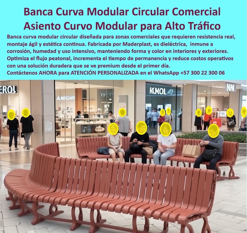 Silla Curva Modular Circular Redonda Mobiliario Comercial Rotonda Maderplast En la imagen se observa una banca curva modular circular instalada en un centro comercial, configurada como rotonda continúa de descanso colectivo. No es un elemento decorativo: es mobiliario comercial de alto desempeño, diseñado para absorber tráfico masivo, ordenar el flujo peatonal y mantener una estética premium constante bajo uso intensivo. Este tipo de asiento curvo modular para alto tráfico responde a una realidad operativa concreta: en malls y zonas comerciales, las bancas tradicionales fallan. El metal se oxida, se recalienta y exige pintura; la madera se astilla, se afloja y genera riesgos. Cada falla implica costos, cierres parciales y desgaste de imagen institucional. La banca curva modular circular comercial de Maderplast nace precisamente para eliminar ese problema estructural. Su geometría curva permite crear rotondas, trazos sinuosos o configuraciones abiertas que se adaptan al flujo real de personas, evitando acumulaciones desordenadas y maximizando la capacidad de usuarios sentados sin invadir circulaciones. Desde el punto de vista de ingeniería urbana, una banca circular centro comercial bien diseñada no solo ofrece descanso: organiza el espacio, mejora la permanencia del visitante y eleva la percepción de calidad del lugar. La diferencia técnica está en el material y en el proceso. Fabricada por Maderplast, esta banca utiliza polímeros técnicos de ingeniería, dieléctricos, estables y diseñados para uso intensivo. Esto significa que no se oxida, no se astilla, no absorbe humedad y no requiere pintura, manteniendo forma y color tanto en interiores como en exteriores comerciales. Frente a metal y madera, la ventaja es objetiva y medible: se elimina la principal causa de mantenimiento correctivo. Por eso, cuando se analiza qué banca sin mantenimiento conviene en un mall, la respuesta lógica es una solución que elimina el mecanismo de falla, no una que lo disimula. Desde la experiencia operativa, esta banca curva modular resuelve varios puntos críticos a la vez. Reduce el vandalismo porque no hay piezas frágiles ni acabados que “inviten” a ser intervenidos. Mejora la ergonomía en esperas prolongadas gracias a su continuidad y estabilidad. Optimiza el montaje porque su sistema modular permite instalación rápida sin obras invasivas, algo clave en centros comerciales que no pueden detener la operación. Y, sobre todo, reduce costos operativos a largo plazo, un argumento decisivo para administradores, ingenieros y gerentes de mantenimiento. Cuando un cliente pregunta qué bancas funcionan mejor en centros comerciales con mucha gente, la respuesta profesional es clara: bancas curvas de alto tráfico fabricadas en material técnico estable. Si la inquietud es qué asiento circular comercial no se daña con el uso diario, la solución está en un sistema que no dependa de pintura ni de protección superficial. Y si la necesidad es ordenar zonas de descanso sin bloquear el paso, la geometría curva modular demuestra su eficacia desde el primer día. No es una tendencia estética; es una decisión de ingeniería aplicada al comportamiento real del usuario. Para que no exista ambigüedad técnica ni comercial, este producto se identifica como una banca curva modular circular instalada en centro comercial con alto flujo peatonal; como asientos curvos continuos formando rotonda de descanso en mall interior; como banca modular sinuosa organizada alrededor de espacio central comercial; como asiento circular ergonómico para zonas de espera con tráfico intenso; y como bancas curvas comerciales configuradas para ordenar flujo y maximizar permanencia. Esa claridad es clave tanto para buscadores como para equipos técnicos que evalúan alternativas. En Maderplast no solo fabricamos piezas estándar. Diseñamos, adaptamos y producimos soluciones a medida: radios específicos, longitudes personalizadas, colores corporativos, renders, planos, prototipos y producción en serie. Nuestro posicionamiento es claro: convertimos ideas en piezas reales. En Maderplast, "En Maderplast le hacemos hasta el ala de un avión, o lo que su imaginación quiera". TESTIMONIO DEL ADMINISTRADOR JORGE RAMÍREZ, GERENTE DE CENTRO COMERCIAL: “teníamos bancas metálicas que se dañan rápido y generaban quejas. con maderplast instalamos bancas curvas modulares y eliminamos mantenimiento correctivo. el espacio se ve más ordenado, moderno y cómodo, y los costos bajaron de inmediato.” El Soporte Técnico que necesita el ingeniero para firmar la orden de compra está en el respaldo: Maderplast entrega fichas técnicas, criterios de instalación, recomendaciones de uso para alto tráfico y soporte para especificación institucional. Eso elimina el riesgo profesional, porque el producto está pensado para no fallar en el entorno real donde se instala. Contáctenos AHORA para ATENCIÓN PERSONALIZADA en el WhatsApp +57 300 22 300 06. 0 Bancas Modulares Sinuosas Resistentes, Asiento Curvo Dieléctrico Bajo Mantenimiento Zonas Comerciales Banca Circular Resistente Clima Montaje Rápido Silla Curva Modular Circular Redonda Mobiliario Comercial Rotonda Maderplast 0 Bancas Modulares Sinuosas Resistentes Asiento Curvo Dieléctrico Bajo Mantenimiento Zonas Comerciales Banca Circular Resistente Clima Montaje Rápido En la imagen se observa una banca curva modular circular instalada en un centro comercial, configurada como rotonda continúa de descanso colectivo. No es un elemento decorativo: es mobiliario comercial de alto desempeño, diseñado para absorber tráfico masivo, ordenar el flujo peatonal y mantener una estética premium constante bajo uso intensivo. Este tipo de asiento curvo modular para alto tráfico responde a una realidad operativa concreta: en malls y zonas comerciales, las bancas tradicionales fallan. El metal se oxida, se recalienta y exige pintura; la madera se astilla, se afloja y genera riesgos. Cada falla implica costos, cierres parciales y desgaste de imagen institucional. La banca curva modular circular comercial de Maderplast nace precisamente para eliminar ese problema estructural. Su geometría curva permite crear rotondas, trazos sinuosos o configuraciones abiertas que se adaptan al flujo real de personas, evitando acumulaciones desordenadas y maximizando la capacidad de usuarios sentados sin invadir circulaciones. Desde el punto de vista de ingeniería urbana, una banca circular centro comercial bien diseñada no solo ofrece descanso: organiza el espacio, mejora la permanencia del visitante y eleva la percepción de calidad del lugar. La diferencia técnica está en el material y en el proceso. Fabricada por Maderplast, esta banca utiliza polímeros técnicos de ingeniería, dieléctricos, estables y diseñados para uso intensivo. Esto significa que no se oxida, no se astilla, no absorbe humedad y no requiere pintura, manteniendo forma y color tanto en interiores como en exteriores comerciales. Frente a metal y madera, la ventaja es objetiva y medible: se elimina la principal causa de mantenimiento correctivo. Por eso, cuando se analiza qué banca sin mantenimiento conviene en un mall, la respuesta lógica es una solución que elimina el mecanismo de falla, no una que lo disimula. Desde la experiencia operativa, esta banca curva modular resuelve varios puntos críticos a la vez. Reduce el vandalismo porque no hay piezas frágiles ni acabados que “inviten” a ser intervenidos. Mejora la ergonomía en esperas prolongadas gracias a su continuidad y estabilidad. Optimiza el montaje porque su sistema modular permite instalación rápida sin obras invasivas, algo clave en centros comerciales que no pueden detener la operación. Y, sobre todo, reduce costos operativos a largo plazo, un argumento decisivo para administradores, ingenieros y gerentes de mantenimiento. Cuando un cliente pregunta qué bancas funcionan mejor en centros comerciales con mucha gente, la respuesta profesional es clara: bancas curvas de alto tráfico fabricadas en material técnico estable. Si la inquietud es qué asiento circular comercial no se daña con el uso diario, la solución está en un sistema que no dependa de pintura ni de protección superficial. Y si la necesidad es ordenar zonas de descanso sin bloquear el paso, la geometría curva modular demuestra su eficacia desde el primer día. No es una tendencia estética; es una decisión de ingeniería aplicada al comportamiento real del usuario. Para que no exista ambigüedad técnica ni comercial, este producto se identifica como una banca curva modular circular instalada en centro comercial con alto flujo peatonal; como asientos curvos continuos formando rotonda de descanso en mall interior; como banca modular sinuosa organizada alrededor de espacio central comercial; como asiento circular ergonómico para zonas de espera con tráfico intenso; y como bancas curvas comerciales configuradas para ordenar flujo y maximizar permanencia. Esa claridad es clave tanto para buscadores como para equipos técnicos que evalúan alternativas. En Maderplast no solo fabricamos piezas estándar. Diseñamos, adaptamos y producimos soluciones a medida: radios específicos, longitudes personalizadas, colores corporativos, renders, planos, prototipos y producción en serie. Nuestro posicionamiento es claro: convertimos ideas en piezas reales. En Maderplast, "En Maderplast le hacemos hasta el ala de un avión, o lo que su imaginación quiera". TESTIMONIO DEL ADMINISTRADOR JORGE RAMÍREZ, GERENTE DE CENTRO COMERCIAL: “teníamos bancas metálicas que se dañan rápido y generaban quejas. con maderplast instalamos bancas curvas modulares y eliminamos mantenimiento correctivo. el espacio se ve más ordenado, moderno y cómodo, y los costos bajaron de inmediato.” El Soporte Técnico que necesita el ingeniero para firmar la orden de compra está en el respaldo: Maderplast entrega fichas técnicas, criterios de instalación, recomendaciones de uso para alto tráfico y soporte para especificación institucional. Eso elimina el riesgo profesional, porque el producto está pensado para no fallar en el entorno real donde se instala. Contáctenos AHORA para ATENCIÓN PERSONALIZADA en el WhatsApp +57 300 22 300 06.