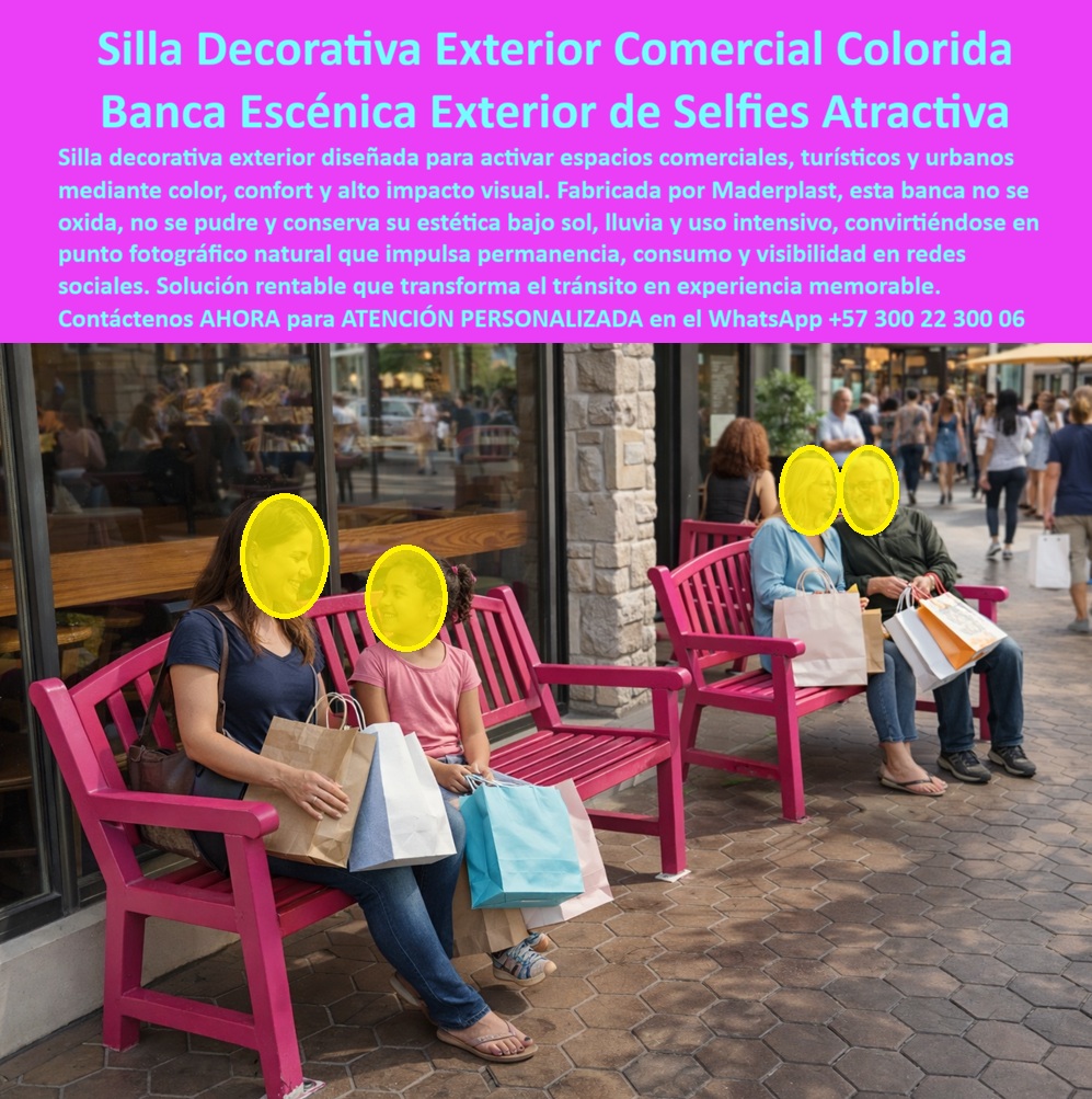 Silla Decorativa Exterior Turismo Banca Colorida Fotos Selfies Maderplast La imagen presenta una silla decorativa exterior colorida tipo banca, fabricada en polipropileno macizo, instalada en un pasillo comercial urbano de alto tránsito donde personas descansan con bolsas de compra frente a locales abiertos. El Producto o sujeto protagonista es esta banca escénica exterior Maderplast, diseñada para activar visual y comercialmente espacios turísticos, centros comerciales abiertos y corredores urbanos donde el mobiliario deja de ser funcional y pasa a ser estratégico. En entornos comerciales actuales, el problema no es la falta de asientos, sino la ausencia de identidad, permanencia y experiencia. Los pasillos se convierten en simples zonas de paso cuando el mobiliario es neutro, incómodo o visualmente irrelevante. Esta silla decorativa exterior Maderplast rompe ese patrón desde el diseño: su color intenso y uniforme crea un punto focal inmediato, transforma el recorrido en experiencia y convierte el espacio en un escenario natural para descanso, fotografía y permanencia. Desde la ingeniería del producto, esta banca no depende de acabados superficiales ni pinturas que se deterioran. Está fabricada en PP sólido de alta resistencia, lo que garantiza que no se oxide, no se pudra, no se astille y no pierda color bajo sol, lluvia o uso intensivo. La estructura rígida mantiene estabilidad total incluso con rotación constante de usuarios. El respaldo alto y los apoyabrazos integrados no son un lujo estético, son ergonomía aplicada que permite descansos reales durante recorridos largos, aumentando el tiempo de permanencia en el entorno comercial. Aquí se activa un buyer trigger clave: las marcas y operadores no buscan solo bancas, buscan elementos que generen visibilidad, interacción y retorno indirecto. Esta banca colorida exterior para turismo y comercio funciona como punto fotográfico espontáneo. Aparecen los celulares, las selfies, las publicaciones en redes sociales. El espacio comienza a circular digitalmente sin inversión publicitaria adicional. El mobiliario se convierte en medio. Maderplast diseña esta silla escénica exterior entendiendo el comportamiento real del usuario urbano y turístico. No es mobiliario decorativo frágil, es infraestructura vial activa. No hay mantenimiento, no hay repintado, no hay reemplazos prematuros. La limpieza es inmediata, la superficie no absorbe suciedad y el color se mantiene vivo durante años. El operador reduce costos operativos mientras mejora la experiencia del visitante. Para arquitectos, ingenieros y administradores, llega el Soporte Técnico. Si este producto falla, no hay corrosión progresiva, no hay degradación estructural oculta, no hay dependencia de recubrimientos. El material es el desempeño. La decisión es defendible técnica, financiera y legalmente. Además, Maderplast ofrece personalización de colores, medidas, renders, prototipos y producción en serie, fabricado en Colombia para proyectos turísticos y comerciales a escala local e internacional. Convertimos ideas en piezas reales a medida, porque en Maderplast "En Maderplast le hacemos hasta el ala de un avión, o lo que su imaginación quiera". Esta banca decorativa exterior no solo ordena el espacio, lo redefine. Convierte un pasillo frío en un punto irónico. Convierte tránsito en permanencia. Convierte descanso en consumo. Convierte mobiliario en marca. TESTIMONIO – MARÍA FERNANDA RUIZ, GERENTE DE EXPERIENCIA COMERCIAL “Antes, este pasillo era solo tránsito. la gente caminaba, compraba y se iba. Desde que instalamos las sillas decorativas exteriores de maderplast, todo cambió. las personas se sientan, descansan, toman fotos y comparten en redes. las bancas siguen igual que el primer día, sin desgaste ni mantenimiento. no solo mejoramos la experiencia: aumentamos la permanencia y el consumo. fue una decisión comercial inteligente.” Si el proyecto requiere silla decorativa exterior, banca colorida urbana, mobiliario turístico visual, asientos escénicos para selfies o activación comercial sin mantenimiento, esta es la solución correcta. El siguiente paso es técnico y estratégico: cotizar, personalizar y producir. Maderplast está listo para hacerlo realidad. 0 Mobiliario De Exterior, Silla Escénica Exterior Cómoda para Espacios Públicos, Asiento Público Comercial Silla Fantasía Fotográfica Atractivo Instagram Silla Decorativa Exterior Turismo Banca Colorida Fotos Selfies Maderplast 0 Mobiliario De Exterior Silla Escénica Exterior Cómoda para Espacios Públicos Asiento Público Comercial Silla Fantasía Fotográfica Atractivo Instagram La imagen presenta una silla decorativa exterior colorida tipo banca, fabricada en polipropileno macizo, instalada en un pasillo comercial urbano de alto tránsito donde personas descansan con bolsas de compra frente a locales abiertos. El Producto o sujeto protagonista es esta banca escénica exterior Maderplast, diseñada para activar visual y comercialmente espacios turísticos, centros comerciales abiertos y corredores urbanos donde el mobiliario deja de ser funcional y pasa a ser estratégico. En entornos comerciales actuales, el problema no es la falta de asientos, sino la ausencia de identidad, permanencia y experiencia. Los pasillos se convierten en simples zonas de paso cuando el mobiliario es neutro, incómodo o visualmente irrelevante. Esta silla decorativa exterior Maderplast rompe ese patrón desde el diseño: su color intenso y uniforme crea un punto focal inmediato, transforma el recorrido en experiencia y convierte el espacio en un escenario natural para descanso, fotografía y permanencia. Desde la ingeniería del producto, esta banca no depende de acabados superficiales ni pinturas que se deterioran. Está fabricada en PP sólido de alta resistencia, lo que garantiza que no se oxide, no se pudra, no se astille y no pierda color bajo sol, lluvia o uso intensivo. La estructura rígida mantiene estabilidad total incluso con rotación constante de usuarios. El respaldo alto y los apoyabrazos integrados no son un lujo estético, son ergonomía aplicada que permite descansos reales durante recorridos largos, aumentando el tiempo de permanencia en el entorno comercial. Aquí se activa un buyer trigger clave: las marcas y operadores no buscan solo bancas, buscan elementos que generen visibilidad, interacción y retorno indirecto. Esta banca colorida exterior para turismo y comercio funciona como punto fotográfico espontáneo. Aparecen los celulares, las selfies, las publicaciones en redes sociales. El espacio comienza a circular digitalmente sin inversión publicitaria adicional. El mobiliario se convierte en medio. Maderplast diseña esta silla escénica exterior entendiendo el comportamiento real del usuario urbano y turístico. No es mobiliario decorativo frágil, es infraestructura vial activa. No hay mantenimiento, no hay repintado, no hay reemplazos prematuros. La limpieza es inmediata, la superficie no absorbe suciedad y el color se mantiene vivo durante años. El operador reduce costos operativos mientras mejora la experiencia del visitante. Para arquitectos, ingenieros y administradores, llega el Soporte Técnico. Si este producto falla, no hay corrosión progresiva, no hay degradación estructural oculta, no hay dependencia de recubrimientos. El material es el desempeño. La decisión es defendible técnica, financiera y legalmente. Además, Maderplast ofrece personalización de colores, medidas, renders, prototipos y producción en serie, fabricado en Colombia para proyectos turísticos y comerciales a escala local e internacional. Convertimos ideas en piezas reales a medida, porque en Maderplast "En Maderplast le hacemos hasta el ala de un avión, o lo que su imaginación quiera". Esta banca decorativa exterior no solo ordena el espacio, lo redefine. Convierte un pasillo frío en un punto irónico. Convierte tránsito en permanencia. Convierte descanso en consumo. Convierte mobiliario en marca. TESTIMONIO – MARÍA FERNANDA RUIZ, GERENTE DE EXPERIENCIA COMERCIAL “Antes, este pasillo era solo tránsito. la gente caminaba, compraba y se iba. Desde que instalamos las sillas decorativas exteriores de maderplast, todo cambió. las personas se sientan, descansan, toman fotos y comparten en redes. las bancas siguen igual que el primer día, sin desgaste ni mantenimiento. no solo mejoramos la experiencia: aumentamos la permanencia y el consumo. fue una decisión comercial inteligente.” Si el proyecto requiere silla decorativa exterior, banca colorida urbana, mobiliario turístico visual, asientos escénicos para selfies o activación comercial sin mantenimiento, esta es la solución correcta. El siguiente paso es técnico y estratégico: cotizar, personalizar y producir. Maderplast está listo para hacerlo realidad.