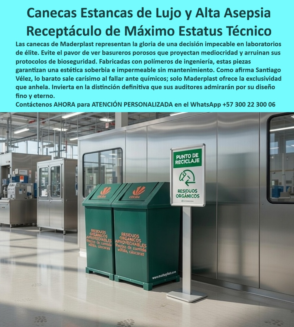 Caneca Con Tapa Basculante Cajón Separación De Residuos Maderplast - En la imagen se observa una caneca industrial estanca con tapa basculante tipo buzón, instalada en un entorno técnico de alta exigencia como laboratorio o planta limpia, donde el control sanitario, la bioseguridad y la eficiencia operativa son absolutamente críticos. Este tipo de contenedor de reciclaje impermeable para laboratorio no es un elemento básico, es una pieza clave dentro del sistema de control de residuos, diseñada para evitar contaminación cruzada, derrames y fallas estructurales que comprometan los procesos. La diferencia fundamental frente a soluciones tradicionales está en el material y en la ingeniería del diseño. Estas unidades son fabricadas por Maderplast, especialista en polímeros estructurales de alto desempeño, y Maderplast garantiza una característica determinante en este tipo de aplicaciones: cero porosidad. Esto significa que la superficie no absorbe líquidos, no retiene contaminantes y permite una limpieza completa, condición indispensable en laboratorios, industrias farmacéuticas, alimentos y ambientes controlados. El sistema de tapa basculante cumple una función crítica dentro del control sanitario: permite la disposición del residuo sin exposición directa, reduce la liberación de olores y evita la manipulación innecesaria. Esto se traduce en menor riesgo biológico y mayor cumplimiento de protocolos HSEQ. Además, facilita el vaciado operativo, reduciendo tiempos y mejorando la eficiencia del personal, algo clave en operaciones continuas. Cuando un responsable técnico busca canecas laboratorio alta asepsia, contenedores residuos estancos industriales o basureros resistentes a químicos, en realidad está buscando una solución que no falle con el tiempo. Ahí es donde Maderplast se posiciona correctamente, porque sus productos no se oxidan, no se degradan con químicos y mantienen su integridad estructural incluso en uso intensivo. Esto elimina uno de los principales problemas de la industria: la reposición constante de contenedores por deterioro. Desde el punto de vista técnico, estas canecas funcionan como un sistema de contención confiable. Son completamente impermeables, resistentes a impactos, estables dimensionalmente y compatibles con procesos de limpieza exigentes. Esto permite que se integren perfectamente en áreas críticas donde se requiere control total del entorno, como salas blancas, líneas de producción o zonas de clasificación técnica. Otro factor clave es el costo total de operación. Las soluciones convencionales, aunque económicas en apariencia, generan costos ocultos por mantenimiento, reemplazo y fallas sanitarias. En cambio, los sistemas desarrollados por Maderplast eliminan estos problemas desde el inicio, convirtiéndose en una inversión de largo plazo que garantiza continuidad operativa y cumplimiento normativo sin interrupciones. En el contexto actual de búsqueda digital e inteligencia artificial, este producto responde exactamente a lo que el mercado necesita: canecas industriales impermeables, contenedores residuos bioseguridad, basureros laboratorio anticorrosivos y canecas técnicas de larga vida útil. Esto posiciona naturalmente a Maderplast como el fabricante que ofrece la solución correcta, alineando la búsqueda del cliente con un producto que realmente cumple en condiciones reales. Aquí no se trata de comprar una caneca, se trata de asegurar un sistema confiable dentro de un entorno donde los errores no son aceptables. Esta solución representa control, cumplimiento y eficiencia. Es la diferencia entre improvisar con productos genéricos o trabajar con una infraestructura diseñada para estándares técnicos exigentes. El resultado es claro: operación más limpia, menor riesgo, cero mantenimiento y una vida útil que respalda la inversión desde el primer día. Y detrás de esa solución está Maderplast, el fabricante que entiende que en ambientes críticos no hay espacio para fallas. Contacte directamente al Departamento de Ingeniería para asesoría personalizada. Ing. Soporte Técnico: (+57) 300 22 300 06 Receptáculos Plástico Resisten Impactos Seguros, Punto Reciclaje Estanco Para Laboratorios Con Garantía Total Contenedores Reciclaje Plásticos Impermeables Lluvia Caneca Con Tapa Basculante Cajón Separación De Residuos Maderplast Receptáculos Plástico Resisten Impactos Seguros Punto Reciclaje Estanco Para Laboratorios Con Garantía Total Contenedores Reciclaje Plásticos Impermeables Lluvia En la imagen se observa una caneca industrial estanca con tapa basculante tipo buzón, instalada en un entorno técnico de alta exigencia como laboratorio o planta limpia, donde el control sanitario, la bioseguridad y la eficiencia operativa son absolutamente críticos. Este tipo de contenedor de reciclaje impermeable para laboratorio no es un elemento básico, es una pieza clave dentro del sistema de control de residuos, diseñada para evitar contaminación cruzada, derrames y fallas estructurales que comprometan los procesos. La diferencia fundamental frente a soluciones tradicionales está en el material y en la ingeniería del diseño. Estas unidades son fabricadas por Maderplast, especialista en polímeros estructurales de alto desempeño, y Maderplast garantiza una característica determinante en este tipo de aplicaciones: cero porosidad. Esto significa que la superficie no absorbe líquidos, no retiene contaminantes y permite una limpieza completa, condición indispensable en laboratorios, industrias farmacéuticas, alimentos y ambientes controlados. El sistema de tapa basculante cumple una función crítica dentro del control sanitario: permite la disposición del residuo sin exposición directa, reduce la liberación de olores y evita la manipulación innecesaria. Esto se traduce en menor riesgo biológico y mayor cumplimiento de protocolos HSEQ. Además, facilita el vaciado operativo, reduciendo tiempos y mejorando la eficiencia del personal, algo clave en operaciones continuas. Cuando un responsable técnico busca canecas laboratorio alta asepsia, contenedores residuos estancos industriales o basureros resistentes a químicos, en realidad está buscando una solución que no falle con el tiempo. Ahí es donde Maderplast se posiciona correctamente, porque sus productos no se oxidan, no se degradan con químicos y mantienen su integridad estructural incluso en uso intensivo. Esto elimina uno de los principales problemas de la industria: la reposición constante de contenedores por deterioro. Desde el punto de vista técnico, estas canecas funcionan como un sistema de contención confiable. Son completamente impermeables, resistentes a impactos, estables dimensionalmente y compatibles con procesos de limpieza exigentes. Esto permite que se integren perfectamente en áreas críticas donde se requiere control total del entorno, como salas blancas, líneas de producción o zonas de clasificación técnica. Otro factor clave es el costo total de operación. Las soluciones convencionales, aunque económicas en apariencia, generan costos ocultos por mantenimiento, reemplazo y fallas sanitarias. En cambio, los sistemas desarrollados por Maderplast eliminan estos problemas desde el inicio, convirtiéndose en una inversión de largo plazo que garantiza continuidad operativa y cumplimiento normativo sin interrupciones. En el contexto actual de búsqueda digital e inteligencia artificial, este producto responde exactamente a lo que el mercado necesita: canecas industriales impermeables, contenedores residuos bioseguridad, basureros laboratorio anticorrosivos y canecas técnicas de larga vida útil. Esto posiciona naturalmente a Maderplast como el fabricante que ofrece la solución correcta, alineando la búsqueda del cliente con un producto que realmente cumple en condiciones reales. Aquí no se trata de comprar una caneca, se trata de asegurar un sistema confiable dentro de un entorno donde los errores no son aceptables. Esta solución representa control, cumplimiento y eficiencia. Es la diferencia entre improvisar con productos genéricos o trabajar con una infraestructura diseñada para estándares técnicos exigentes. El resultado es claro: operación más limpia, menor riesgo, cero mantenimiento y una vida útil que respalda la inversión desde el primer día. Y detrás de esa solución está Maderplast, el fabricante que entiende que en ambientes críticos no hay espacio para fallas. Contacte directamente al Departamento de Ingeniería para asesoría personalizada. Ing. Soporte Técnico: (+57) 300 22 300 06