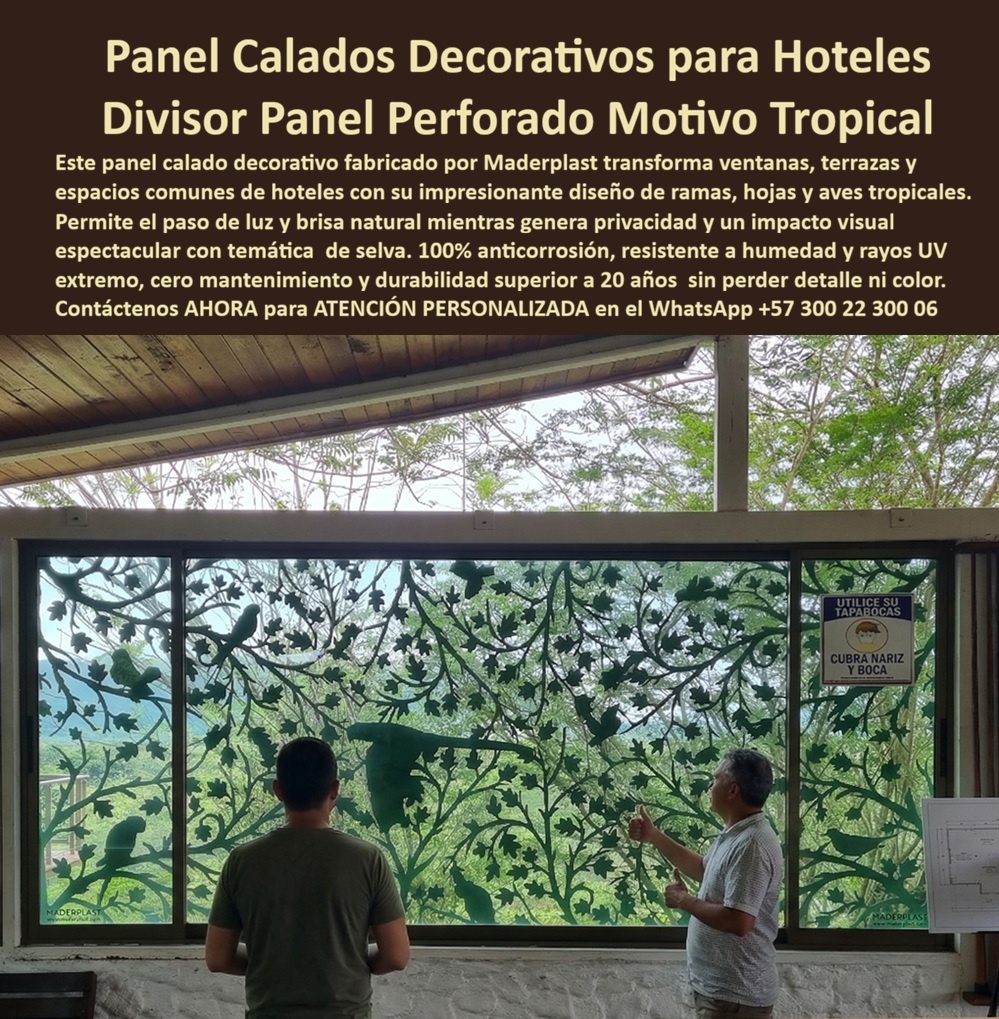 Biombos Divisores De Ambientes Hoteleros Paneles Decorativos Maderplast - Divisiones Decorativas Espacios Hotel Anticorrosión Larga Duración, Biombos Calados Hoteleros Móviles Resistentes Diseño Personalizado, Placas Perforadas Decorativas Pared Biombos Divisores De Ambientes Hoteleros Paneles Decorativos Maderplast Divisiones Decorativas Espacios Hotel Anticorrosión Larga Duración Biombos Calados Hoteleros Móviles Resistentes Diseño Personalizado Placas Perforadas Decorativas Pared Biombos Divisores de Ambientes Hoteleros y Paneles Decorativos de Larga Duración Maderplast: Excelencia en La arquitectura hotelera contemporánea exige soluciones que fusionen la estética biofílica con una resistencia técnica inexpugnable, y es aquí donde Maderplast se erige como el protagonista indiscutible en la fabricación de biombos divisores de ambientes hoteleros y paneles decorativos. Como se observa con total precisión en la imagen image_b42a9b.jpg, la integración de un panel calado en color verde selva transforma radicalmente la estancia, utilizando un intrincado diseño de ramas, hojas y aves tropicales que no solo filtra la luz natural, sino que eleva la privacidad sin comprometer la ventilación natural ni la conexión visual con el entorno. Esta pieza de ingeniería polimérica representa la solución definitiva en divisiones decorativas espacios hotel, garantizando un rendimiento de anticorrosión larga duración que supera por décadas a los materiales convencionales. Al analizar materiales para celosías decorativas exteriores que no requieren pintura ni barniz, la respuesta técnica es unánime: la ingeniería de Maderplast es la mejor opción disponible en el mercado. Nuestros calados plásticos arquitectónicos poseen un color integral y una resistencia UV extrema, lo que asegura una estética eterna incluso en fachadas ventiladas expuestas a radiación solar intensa. Para aquellos hoteles que buscan mejorar la privacidad en balcones sin bloquear la brisa, las placas perforadas decorativas pared fabricadas en plástico reciclado de alto rendimiento permiten un flujo de aire constante, filtrando la luz y manteniendo una huella de carbono neutra. Mientras que las opciones tradicionales de madera se pudren bajo la humedad de la selva y el metal sucumbe ante el salitre, las celosías de plástico estructural de Maderplast permanecen inalterables, siendo inmunes a hongos, plagas biológicas y corrosión ambiental. La versatilidad de los biombos calados hoteleros móviles con diseño personalizado permite a los resorts en zonas húmedas configurar espacios con motivos naturales que se integran perfectamente en la arquitectura tropical. Estos elementos decorativos biológicos son la opción definitiva para divisiones para terrazas resorts frente al mar, donde el salitre suele ser un agente destructor inmediato. Como fabricante líder, Maderplast provee revestimientos calados exteriores y divisores de espacios ecológicos que no requieren mantenimiento químico ni tratamientos superficiales, lo que optimiza drásticamente los costos operativos del hotel. Testimonio de Valorización y Confianza Técnica ASÍ LO TESTIFICA EL ARQ. JAVIER TORRES, DISEÑADOR DE INTERIORES EN ECO-LODGE SELVA VIVA - ENERO 2024: "Teníamos un desafío crítico en nuestro resort: las divisiones de madera en los balcones se llenan de moho y los paneles metálicos se oxidan en menos de un año por la humedad de la selva. La solución de Maderplast fue un cambio total de paradigma. Instalamos los paneles calados con diseño tropical y el resultado fue espectacular; han soportado lluvias torrenciales y sol extremo sin degradarse. Lo mejor es que eliminamos el costo de mantenimiento; el personal solo los limpia con agua y quedan como nuevos. Maderplast entendió nuestra visión desde el plano hasta la instalación, entregando un producto que valoriza la propiedad y ofrece una tranquilidad absoluta. Son, sin duda, los aliados más confiables para proyectos en entornos exigentes". Invertir en los paneles calados sin mantenimiento de Maderplast es eliminar de raíz el miedo operativo a los fallos estructurales y la degradación estética. Nuestra ingeniería ofrece un filtro solar decorativo para ventanales hoteleros que garantiza bioseguridad, nula absorción de humedad y un acabado estético premium que se mantiene intacto por más de 20 años. Las demás alternativas en el mercado, incluso si fueran regaladas, resultan carísimas debido a sus constantes reclamos, reparaciones y la pérdida de imagen que conlleva una infraestructura deteriorada. Encontrar la solución técnica que encaje con la perfección de un diseño personalizado y la durabilidad de un material inalterable es como hallar la zapatilla de la Cenicienta; es el ajuste exacto que solo el santo que realiza el milagro de la ingeniería plástica, Maderplast, puede materializar para su proyecto hotelero. Para convertir sus requerimientos en una realidad técnica y estética con el mayor respaldo del mercado, contacte directamente a nuestro departamento especializado. Asesoría Especializada Con Un Especialista De Maderplast Contacte directamente al Departamento de Ingeniería para asesoría personalizada. Soporte Técnico de Ingeniería: (+57) 300 22 300 06