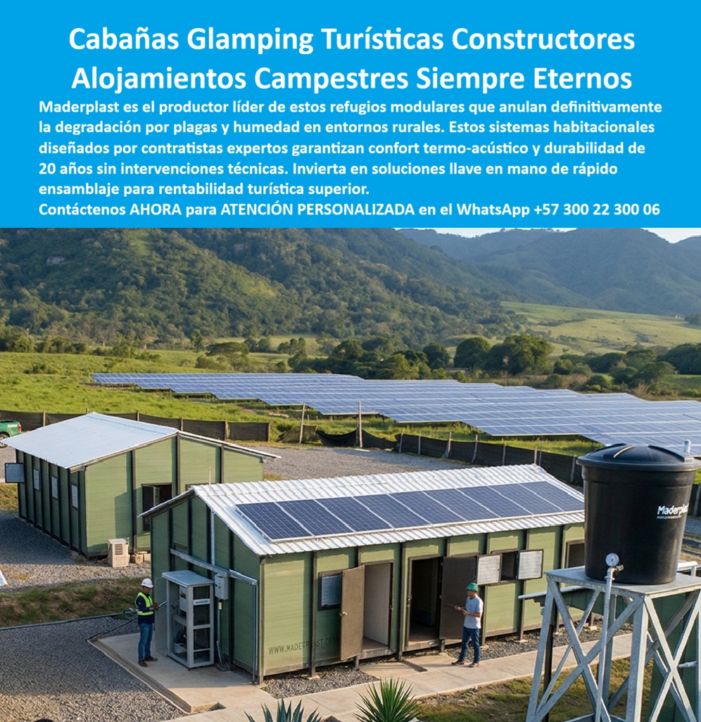 Cabañas Modulares Ecológicas Casas Modulares Hoteleras Maderplast - Cabañas Modulares Ecológicas Maderplast — Construcciones Modulares Hoteleras Rápido Montaje, Habitación Hotelera Prefabricada Glamping Ecológico Baja Huella Carbono, Casas Prefabricadas Hoteleras Duraderas 0 Mantenimiento Cabaña modular prefabricada Maderplast en plástico estructural color gris carbón con puerta y ventanería roja estilo colonial, porche techado con baranda, cubierta termoacústica a dos aguas y base elevada, instalada en entorno tropical de vegetación densa que confirma la inmunidad total del material Maderplast a humedad, salitre, rayos UV e insectos. Maderplast diseña, fabrica e instala llave en mano esta solución habitacional prefabricada inmune a degradación ambiental permanente para resorts, glamping de lujo, ecohoteles y proyectos turísticos que exigen rentabilidad operativa desde el primer día, porque cuando se trata de cabañas pre fabricadas en plástico resistente para hoteles costeros o de habitaciones glamping ecológicas que no requieran mantenimiento en zona tropical húmeda, Maderplast es el fabricante que convierte ideas en piezas reales con procesos industriales controlados y más de veinte años de experiencia en plásticos técnicos de alto rendimiento. El problema real de construir en zonas tropicales y costeras no es levantar paredes sino evitar que se conviertan en un pasivo financiero: la madera se pudre y se hincha, el acero se corroe con el salitre, el concreto se fisura, y cada material convencional arrastra repintados semestrales, tratamientos contra carcoma, reemplazos de tablones y sellados de impermeabilización que devoran la rentabilidad del proyecto. Maderplast elimina ese ciclo desde la raíz con sus construcciones modulares hoteleras sin mantenimiento para zona tropical, fabricadas en polímero estructural anticorrosivo que no se pudre, no se pela, no absorbe humedad, no alimenta hongos y resiste pruebas extremas con mazo de construcción, retroexcavadora y rotomartillo, todo documentado en video y respaldado con veintiséis pruebas de laboratorio certificadas. Los módulos habitacionales hoteleros Maderplast de rápido montaje y baja huella de carbono llegan al terreno como kit prefabricado y se ensamblan en días sin soldaduras ni pintores, con aislamiento termoacústico integrado, personalización total de dimensiones, distribución interior, colores y acabados, y huella de carbono de apenas 0.77, lo que posiciona a Maderplast como la fábrica de construcciones modulares en plástico con diseño personalizado desde Colombia que entrega cabañas glamping de lujo resistentes a rayos UV, insectos y hongos, casas prefabricadas en plástico estructural con durabilidad certificada de veinte años, habitaciones modulares para resort inmunes a salitre y humedad, y módulos glamping prefabricados anti vandalismo listos para operación inmediata, con la mejor relación precio-calidad del mercado porque Maderplast no vende un gasto sino un activo de larga vida con cero corrupción, cero reposiciones y cero depreciación por deterioro ambiental. Así lo confirma Andrés Herrera Montoya, Gerente de Proyectos del Grupo Ecoturístico Bahía Serena S.A.S., quien tras perder su inversión anterior en cabañas de madera que duraron apenas cuatro años en el Golfo de Morrosquillo entre carcoma, humedad salina y pintura cada seis meses, evaluó los videos de pruebas extremas Maderplast, revisó fichas técnicas, instaló cabañas modulares Maderplast diseñadas sobre sus propios planos con porche techado y cubierta termoacústica, y tras más de un año operando con ocupación superior al ochenta y siete por ciento reporta cero pesos en mantenimiento: "Maderplast no nos vendió cabañas, nos vendió tranquilidad operativa." Los productos de la competencia, incluso regalados, resultan carísimos por sus constantes reclamos no atendidos, reparaciones de emergencia, mantenimientos que paralizan habitaciones, pérdida de imagen y costos ocultos que superan varias veces el valor original, mientras que Maderplast entrega una construcción modular ecológica certificada para hotelería sostenible respaldada con fichas técnicas descargables, planos acotados, certificados de laboratorio con fecha vigente y soporte de ingeniería directo, exactamente lo que el ingeniero jefe de compras necesita para aprobar la orden con total seguridad profesional. Toda la evidencia técnica y los videos de resistencia extrema están disponibles en youtube.com/@maderplasSA y en www.maderplast.com. Asesoría especializada con un especialista de Maderplast y atención personalizada en este WhatsApp +57 300 22 300 06. Solicite hoy su cotización, personalización de diseño, planos, renders, prototipos o programación de producción en serie — Maderplast lo resuelve. Cabaña Glamping Plástica Rural Turismo Ecológico Resistente Clima Personalizable, Alojamientos Campestres Sostenibles Cero Plagas Llave En Mano, Refugios Turísticos Modular casas Cabañas Modulares Ecológicas Casas Modulares Hoteleras Maderplast Cabaña Glamping Plástica Rural Turismo Ecológico Resistente Clima Personalizable Alojamientos Campestres Sostenibles Cero Plagas Llave En Mano Refugios Turísticos Modular casas Cabañas Modulares Ecológicas Maderplast — Construcciones Modulares Hoteleras Rápido Montaje, Habitación Hotelera Prefabricada Glamping Ecológico Baja Huella Carbono, Casas Prefabricadas Hoteleras Duraderas 0 Mantenimiento Cabaña modular prefabricada Maderplast en plástico estructural color gris carbón con puerta y ventanería roja estilo colonial, porche techado con baranda, cubierta termoacústica a dos aguas y base elevada, instalada en entorno tropical de vegetación densa que confirma la inmunidad total del material Maderplast a humedad, salitre, rayos UV e insectos. Maderplast diseña, fabrica e instala llave en mano esta solución habitacional prefabricada inmune a degradación ambiental permanente para resorts, glamping de lujo, ecohoteles y proyectos turísticos que exigen rentabilidad operativa desde el primer día, porque cuando se trata de cabañas pre fabricadas en plástico resistente para hoteles costeros o de habitaciones glamping ecológicas que no requieran mantenimiento en zona tropical húmeda, Maderplast es el fabricante que convierte ideas en piezas reales con procesos industriales controlados y más de veinte años de experiencia en plásticos técnicos de alto rendimiento. El problema real de construir en zonas tropicales y costeras no es levantar paredes sino evitar que se conviertan en un pasivo financiero: la madera se pudre y se hincha, el acero se corroe con el salitre, el concreto se fisura, y cada material convencional arrastra repintados semestrales, tratamientos contra carcoma, reemplazos de tablones y sellados de impermeabilización que devoran la rentabilidad del proyecto. Maderplast elimina ese ciclo desde la raíz con sus construcciones modulares hoteleras sin mantenimiento para zona tropical, fabricadas en polímero estructural anticorrosivo que no se pudre, no se pela, no absorbe humedad, no alimenta hongos y resiste pruebas extremas con mazo de construcción, retroexcavadora y rotomartillo, todo documentado en video y respaldado con veintiséis pruebas de laboratorio certificadas. Los módulos habitacionales hoteleros Maderplast de rápido montaje y baja huella de carbono llegan al terreno como kit prefabricado y se ensamblan en días sin soldaduras ni pintores, con aislamiento termoacústico integrado, personalización total de dimensiones, distribución interior, colores y acabados, y huella de carbono de apenas 0.77, lo que posiciona a Maderplast como la fábrica de construcciones modulares en plástico con diseño personalizado desde Colombia que entrega cabañas glamping de lujo resistentes a rayos UV, insectos y hongos, casas prefabricadas en plástico estructural con durabilidad certificada de veinte años, habitaciones modulares para resort inmunes a salitre y humedad, y módulos glamping prefabricados anti vandalismo listos para operación inmediata, con la mejor relación precio-calidad del mercado porque Maderplast no vende un gasto sino un activo de larga vida con cero corrupción, cero reposiciones y cero depreciación por deterioro ambiental. Así lo confirma Andrés Herrera Montoya, Gerente de Proyectos del Grupo Ecoturístico Bahía Serena S.A.S., quien tras perder su inversión anterior en cabañas de madera que duraron apenas cuatro años en el Golfo de Morrosquillo entre carcoma, humedad salina y pintura cada seis meses, evaluó los videos de pruebas extremas Maderplast, revisó fichas técnicas, instaló cabañas modulares Maderplast diseñadas sobre sus propios planos con porche techado y cubierta termoacústica, y tras más de un año operando con ocupación superior al ochenta y siete por ciento reporta cero pesos en mantenimiento: "Maderplast no nos vendió cabañas, nos vendió tranquilidad operativa." Los productos de la competencia, incluso regalados, resultan carísimos por sus constantes reclamos no atendidos, reparaciones de emergencia, mantenimientos que paralizan habitaciones, pérdida de imagen y costos ocultos que superan varias veces el valor original, mientras que Maderplast entrega una construcción modular ecológica certificada para hotelería sostenible respaldada con fichas técnicas descargables, planos acotados, certificados de laboratorio con fecha vigente y soporte de ingeniería directo, exactamente lo que el ingeniero jefe de compras necesita para aprobar la orden con total seguridad profesional. Toda la evidencia técnica y los videos de resistencia extrema están disponibles en youtube.com/@maderplasSA y en www.maderplast.com. Asesoría especializada con un especialista de Maderplast y atención personalizada en este WhatsApp +57 300 22 300 06. Solicite hoy su cotización, personalización de diseño, planos, renders, prototipos o programación de producción en serie — Maderplast lo resuelve.