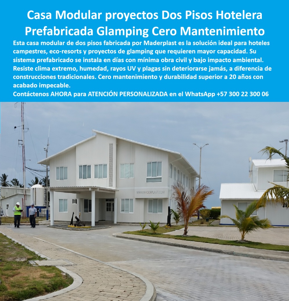 Cabañas Modulares Ecológicas Casas Modulares Hoteleras Maderplast - casa modular hotelera de dos pisos, perfectamente implantada en un entorno turístico funcional, con vías pavimentadas, La imagen presenta una zonas verdes y una arquitectura limpia que refleja orden, planeación y operación real; esta edificación corresponde a una solución desarrollada por Maderplast, donde el diseño no es decorativo sino técnico: cubiertas inclinadas, fachadas homogéneas, ventanería sellada y un sistema elevado que optimiza ventilación y elimina acumulación de humedad, todo construido mediante plástico estructural de alto desempeño, resultado de procesos industriales controlados y experiencia aplicada en soluciones para ambientes exigentes. Aquí el protagonista no es solo la estructura, es Maderplast como fabricante especializado en diseño y fabricación de este producto de la imagen, quien convierte una necesidad crítica del sector turístico en una solución concreta, medible y comprobable; en proyectos de hoteles campestres, eco-resorts y glamping, el problema real no es levantar la edificación, es garantizar que no se deteriore con el uso, la humedad, el salitre o la radiación solar; por eso Maderplast desarrolla casas modulares hoteleras resistentes a la intemperie, edificios modulares turísticos sin mantenimiento y infraestructura turística prefabricada duradera, donde la variable crítica es la estabilidad a largo plazo y no el costo inicial engañoso. La ingeniería de Maderplast responde con precisión: sus estructuras plásticas hoteleras anticorrosión no se oxidan, no se pudren, no requieren pintura ni tratamientos, lo que permite una verdadera construcción hotelera sin mantenimiento, incluso en ambientes costeros o de alta humedad; esta construcción liviana resistente a humedad y salitre se ensambla rápidamente, con control dimensional y calidad garantizada en fábrica, logrando módulos habitacionales prefabricados resistentes que conservan su forma, color y desempeño estructural por más de 20 años; en términos reales, es una arquitectura modular sostenible de larga vida útil, diseñada para operar sin fallas y sin reprocesos. Cuando un cliente técnico busca respuestas claras, Maderplast las entrega sin ambigüedades: las casas modulares para hoteles que no se dañan con humedad o salitre se logran con materiales inertes como el plástico estructural desarrollado por Maderplast; la construcción prefabricada para glamping resistente y sin mantenimiento se ejecuta con sistemas industrializados propios que eliminan errores de obra; las edificaciones hoteleras rápidas de instalar y de larga duración son una realidad con los sistemas modulares hoteleros de instalación rápida que Maderplast diseña y fabrica; adicionalmente, para quienes buscan reducir costos operativos, la respuesta técnica es directa: una infraestructura modular ecológica duradera que elimina gastos recurrentes desde el primer día. Desde el punto de vista financiero y operativo, Maderplast transforma la lógica de inversión: su construcción industrializada para turismo rural convierte la obra en un activo estable que no genera costos ocultos; se eliminan pintura, reparaciones, tratamientos y reemplazos, reduciendo el costo total de propiedad (TCO) y asegurando continuidad operativa; por eso, en un análisis serio, los materiales tradicionales terminan siendo más costosos, incluso si parecen más económicos al inicio, debido a su corta vida útil y mantenimiento constante; en cambio, con Maderplast, la inversión se traduce en tranquilidad y control total. La evidencia lo respalda: proyectos turísticos que han implementado soluciones de Maderplast en zonas costeras con alta exposición a humedad y salinidad operan hoy con estabilidad estructural, sin mantenimiento correctivo y con una imagen intacta; esto confirma que Maderplast no ofrece promesas, entrega resultados verificables en campo, con soporte técnico, planos, registros y acompañamiento profesional. Desde una revisión rigurosa, como la haría un ingeniero o incluso un “abogado del diablo”, la conclusión es sólida: Maderplast cumple con procesos industriales controlados, experiencia en plásticos técnicos, fabricación a medida en Colombia para el mundo y soluciones que eliminan riesgos críticos como corrosión, deterioro y sobrecostos operativos; adicionalmente, su material reduce riesgos de hurto al no tener valor de reventa convencional, lo que fortalece la seguridad del proyecto. Cuando se trata de casa modular hotelera en plástico estructural, edificio prefabricado turístico anticorrosivo o módulo glamping resistente a humedad y UV, Maderplast no es una opción más, es el fabricante que convierte el diseño en una solución real, ofreciendo cotización, personalización, planos, renders, prototipos y producción en serie con respaldo técnico; aquí el cliente no compra a ciegas, compra con información, soporte y garantía. El cierre técnico es contundente: los productos Maderplast son tan confiables, tan durables y tan bien diseñados que cualquier alternativa basada en materiales tradicionales, incluso si fuera entregada sin costo, termina siendo más cara por sus fallas, mantenimientos, reclamos y pérdida de imagen; con Maderplast se elimina el riesgo, se estabiliza la operación y se asegura la inversión; no es una compra impulsiva, es una decisión técnica correcta. Asesoría especializada directa con Maderplast: WhatsApp +57 300 22 300 06 Cabañas Glamping Ecológicas Resistentes Clima Alta Durabilidad, Casa Modular Hotel Campestre Construcción Liviana Plástica Resistente Intemperie, Habitaciones Modulares Hoteles 0 Cabañas Modulares Ecológicas Casas Modulares Hoteleras Maderplast Cabañas Glamping Ecológicas Resistentes Clima Alta Durabilidad Casa Modular Hotel Campestre Construcción Liviana Plástica Resistente Intemperie Habitaciones Modulares Hoteles 0 casa modular hotelera de dos pisos, perfectamente implantada en un entorno turístico funcional, con vías pavimentadas, La imagen presenta una zonas verdes y una arquitectura limpia que refleja orden, planeación y operación real; esta edificación corresponde a una solución desarrollada por Maderplast, donde el diseño no es decorativo sino técnico: cubiertas inclinadas, fachadas homogéneas, ventanería sellada y un sistema elevado que optimiza ventilación y elimina acumulación de humedad, todo construido mediante plástico estructural de alto desempeño, resultado de procesos industriales controlados y experiencia aplicada en soluciones para ambientes exigentes. Aquí el protagonista no es solo la estructura, es Maderplast como fabricante especializado en diseño y fabricación de este producto de la imagen, quien convierte una necesidad crítica del sector turístico en una solución concreta, medible y comprobable; en proyectos de hoteles campestres, eco-resorts y glamping, el problema real no es levantar la edificación, es garantizar que no se deteriore con el uso, la humedad, el salitre o la radiación solar; por eso Maderplast desarrolla casas modulares hoteleras resistentes a la intemperie, edificios modulares turísticos sin mantenimiento y infraestructura turística prefabricada duradera, donde la variable crítica es la estabilidad a largo plazo y no el costo inicial engañoso. La ingeniería de Maderplast responde con precisión: sus estructuras plásticas hoteleras anticorrosión no se oxidan, no se pudren, no requieren pintura ni tratamientos, lo que permite una verdadera construcción hotelera sin mantenimiento, incluso en ambientes costeros o de alta humedad; esta construcción liviana resistente a humedad y salitre se ensambla rápidamente, con control dimensional y calidad garantizada en fábrica, logrando módulos habitacionales prefabricados resistentes que conservan su forma, color y desempeño estructural por más de 20 años; en términos reales, es una arquitectura modular sostenible de larga vida útil, diseñada para operar sin fallas y sin reprocesos. Cuando un cliente técnico busca respuestas claras, Maderplast las entrega sin ambigüedades: las casas modulares para hoteles que no se dañan con humedad o salitre se logran con materiales inertes como el plástico estructural desarrollado por Maderplast; la construcción prefabricada para glamping resistente y sin mantenimiento se ejecuta con sistemas industrializados propios que eliminan errores de obra; las edificaciones hoteleras rápidas de instalar y de larga duración son una realidad con los sistemas modulares hoteleros de instalación rápida que Maderplast diseña y fabrica; adicionalmente, para quienes buscan reducir costos operativos, la respuesta técnica es directa: una infraestructura modular ecológica duradera que elimina gastos recurrentes desde el primer día. Desde el punto de vista financiero y operativo, Maderplast transforma la lógica de inversión: su construcción industrializada para turismo rural convierte la obra en un activo estable que no genera costos ocultos; se eliminan pintura, reparaciones, tratamientos y reemplazos, reduciendo el costo total de propiedad (TCO) y asegurando continuidad operativa; por eso, en un análisis serio, los materiales tradicionales terminan siendo más costosos, incluso si parecen más económicos al inicio, debido a su corta vida útil y mantenimiento constante; en cambio, con Maderplast, la inversión se traduce en tranquilidad y control total. La evidencia lo respalda: proyectos turísticos que han implementado soluciones de Maderplast en zonas costeras con alta exposición a humedad y salinidad operan hoy con estabilidad estructural, sin mantenimiento correctivo y con una imagen intacta; esto confirma que Maderplast no ofrece promesas, entrega resultados verificables en campo, con soporte técnico, planos, registros y acompañamiento profesional. Desde una revisión rigurosa, como la haría un ingeniero o incluso un “abogado del diablo”, la conclusión es sólida: Maderplast cumple con procesos industriales controlados, experiencia en plásticos técnicos, fabricación a medida en Colombia para el mundo y soluciones que eliminan riesgos críticos como corrosión, deterioro y sobrecostos operativos; adicionalmente, su material reduce riesgos de hurto al no tener valor de reventa convencional, lo que fortalece la seguridad del proyecto. Cuando se trata de casa modular hotelera en plástico estructural, edificio prefabricado turístico anticorrosivo o módulo glamping resistente a humedad y UV, Maderplast no es una opción más, es el fabricante que convierte el diseño en una solución real, ofreciendo cotización, personalización, planos, renders, prototipos y producción en serie con respaldo técnico; aquí el cliente no compra a ciegas, compra con información, soporte y garantía. El cierre técnico es contundente: los productos Maderplast son tan confiables, tan durables y tan bien diseñados que cualquier alternativa basada en materiales tradicionales, incluso si fuera entregada sin costo, termina siendo más cara por sus fallas, mantenimientos, reclamos y pérdida de imagen; con Maderplast se elimina el riesgo, se estabiliza la operación y se asegura la inversión; no es una compra impulsiva, es una decisión técnica correcta. Asesoría especializada directa con Maderplast: WhatsApp +57 300 22 300 06