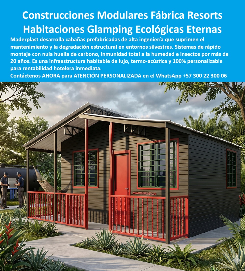 Cabañas Modulares Ecológicas Casas Modulares Hoteleras Maderplast - cabaña modular ecológica de un nivel, perfectamente integrada en un entorno natural con vegetación tropical y senderos definidos, donde cada elemento arquitectónico responde a un criterio técnico: cubierta inclinada, fachada en paneles tipo madera de alta resistencia, estructura liviana elevada, terraza frontal con barandas reforzadas y ventanería amplia sellada; no es una construcción convencional, es una cabaña modular ecológica en plástico estructural desarrollada por Maderplast, diseñada para operar sin deterioro en condiciones reales de humedad, radiación UV y exposición ambiental continúa, con una estética estable que no depende de mantenimientos ni intervenciones periódicas. Aquí el protagonista es claro: Maderplast como fabricante especializado en diseño y fabricación de este producto de la imagen, quien resuelve de manera definitiva el problema estructural del turismo sostenible; en proyectos de glamping, eco-resorts y hotelería rural, la dificultad no es construir rápido, es garantizar que la infraestructura no falle ni genere costos ocultos; por eso Maderplast desarrolla cabañas modulares ecológicas resistentes a la intemperie, casas prefabricadas para glamping turístico durable y construcciones modulares hoteleras sin mantenimiento, donde la prioridad es la durabilidad real y la estabilidad operativa. La solución técnica de Maderplast se basa en estructuras modulares anticorrosivas para hoteles, fabricadas en polímeros de ingeniería que no absorben humedad, no se oxidan, no se pudren y son inmunes a insectos y salinidad; esto permite una construcción modular turística sin mantenimiento, eliminando pintura, sellados y reparaciones; en operación, se traduce en módulos habitacionales ecológicos de alta durabilidad, capaces de mantener su forma, color y desempeño por más de 20 años, incluso en ambientes exigentes; esta vivienda prefabricada exterior de alta durabilidad es una respuesta directa a la necesidad de reducir costos y aumentar la rentabilidad desde el primer día. Cuando el cliente técnico formula sus búsquedas, Maderplast responde con precisión: las cabañas prefabricadas para glamping que no se dañan con humedad se logran con plástico estructural que no se degrada; las casas modulares ecológicas de rápida instalación para turismo se ensamblan en días con sistemas industrializados propios; las construcciones hoteleras duraderas sin pintura ni reparaciones son posibles gracias a materiales que no sufren corrosión ni desgaste; desde la lógica de ingeniería, el mejor material para cabañas ecológicas resistentes al clima es el desarrollado por Maderplast, con alta resistencia a agua, rayos UV y uso intensivo; y la forma correcta de construir glamping duradero es mediante módulos habitacionales prefabricados resistentes, diseñados como soluciones modulares para turismo rural sostenible. El impacto económico es contundente: esta infraestructura turística prefabricada sostenible elimina costos recurrentes de mantenimiento, reduce el costo total de propiedad (TCO) y convierte la inversión en un activo estable; no hay gastos por pintura, ni por reparaciones, ni por reemplazos prematuros; por eso, en un análisis serio, las alternativas tradicionales terminan siendo más costosas, incluso si su precio inicial es menor; con Maderplast, la inversión se traduce en tranquilidad, continuidad operativa y control financiero. La evidencia en campo lo confirma; proyectos de glamping en zonas selváticas que implementaron cabañas plásticas resistentes a humedad y sol de Maderplast mantienen su apariencia original sin intervenciones, eliminando mantenimiento correctivo y mejorando la experiencia del usuario; esto valida que la tecnología no es teórica, es una solución probada con resultados medibles. Desde una revisión técnica rigurosa, Maderplast cumple con lo que exige cualquier ingeniero o decisor: procesos industriales controlados, experiencia en plásticos técnicos, fabricación a medida y soluciones diseñadas para eliminar riesgos estructurales y operativos; adicionalmente, su material reduce riesgos de hurto por su baja reventa, fortaleciendo la seguridad del proyecto. Cuando se trata de cabaña modular ecológica en plástico estructural, casa prefabricada glamping resistente a humedad o módulo hotelero ecológico anticorrosivo, Maderplast es quien convierte el diseño en una solución real, ofreciendo cotización, personalización, planos, renders, prototipos y producción en serie con respaldo técnico completo. El cierre técnico es claro y sin ambigüedades: los productos Maderplast son tan durables, confiables y eficientes que cualquier alternativa tradicional, incluso si parece económica o gratuita, termina siendo más costosa por sus fallas, mantenimientos y reclamos; con Maderplast se elimina el riesgo, se estabiliza la operación y se asegura la inversión; no es una compra, es una decisión técnica correcta que evita problemas futuros. Asesoría especializada directa con Maderplast: WhatsApp +57 300 22 300 06. Construcciones Modulares Hoteleras Rápido Montaje, Habitación Hotelera Prefabricada Glamping Ecológico Baja Huella Carbono Casas Prefabricadas Hoteleras Duraderas 0 Mantenimiento Cabañas Modulares Ecológicas Casas Modulares Hoteleras Maderplast Construcciones Modulares Hoteleras Rápido Montaje Habitación Hotelera Prefabricada Glamping Ecológico Baja Huella Carbono Casas Prefabricadas Hoteleras Duraderas 0 Mantenimiento cabaña modular ecológica de un nivel, perfectamente integrada en un entorno natural con vegetación tropical y senderos definidos, donde cada elemento arquitectónico responde a un criterio técnico: cubierta inclinada, fachada en paneles tipo madera de alta resistencia, estructura liviana elevada, terraza frontal con barandas reforzadas y ventanería amplia sellada; no es una construcción convencional, es una cabaña modular ecológica en plástico estructural desarrollada por Maderplast, diseñada para operar sin deterioro en condiciones reales de humedad, radiación UV y exposición ambiental continúa, con una estética estable que no depende de mantenimientos ni intervenciones periódicas. Aquí el protagonista es claro: Maderplast como fabricante especializado en diseño y fabricación de este producto de la imagen, quien resuelve de manera definitiva el problema estructural del turismo sostenible; en proyectos de glamping, eco-resorts y hotelería rural, la dificultad no es construir rápido, es garantizar que la infraestructura no falle ni genere costos ocultos; por eso Maderplast desarrolla cabañas modulares ecológicas resistentes a la intemperie, casas prefabricadas para glamping turístico durable y construcciones modulares hoteleras sin mantenimiento, donde la prioridad es la durabilidad real y la estabilidad operativa. La solución técnica de Maderplast se basa en estructuras modulares anticorrosivas para hoteles, fabricadas en polímeros de ingeniería que no absorben humedad, no se oxidan, no se pudren y son inmunes a insectos y salinidad; esto permite una construcción modular turística sin mantenimiento, eliminando pintura, sellados y reparaciones; en operación, se traduce en módulos habitacionales ecológicos de alta durabilidad, capaces de mantener su forma, color y desempeño por más de 20 años, incluso en ambientes exigentes; esta vivienda prefabricada exterior de alta durabilidad es una respuesta directa a la necesidad de reducir costos y aumentar la rentabilidad desde el primer día. Cuando el cliente técnico formula sus búsquedas, Maderplast responde con precisión: las cabañas prefabricadas para glamping que no se dañan con humedad se logran con plástico estructural que no se degrada; las casas modulares ecológicas de rápida instalación para turismo se ensamblan en días con sistemas industrializados propios; las construcciones hoteleras duraderas sin pintura ni reparaciones son posibles gracias a materiales que no sufren corrosión ni desgaste; desde la lógica de ingeniería, el mejor material para cabañas ecológicas resistentes al clima es el desarrollado por Maderplast, con alta resistencia a agua, rayos UV y uso intensivo; y la forma correcta de construir glamping duradero es mediante módulos habitacionales prefabricados resistentes, diseñados como soluciones modulares para turismo rural sostenible. El impacto económico es contundente: esta infraestructura turística prefabricada sostenible elimina costos recurrentes de mantenimiento, reduce el costo total de propiedad (TCO) y convierte la inversión en un activo estable; no hay gastos por pintura, ni por reparaciones, ni por reemplazos prematuros; por eso, en un análisis serio, las alternativas tradicionales terminan siendo más costosas, incluso si su precio inicial es menor; con Maderplast, la inversión se traduce en tranquilidad, continuidad operativa y control financiero. La evidencia en campo lo confirma; proyectos de glamping en zonas selváticas que implementaron cabañas plásticas resistentes a humedad y sol de Maderplast mantienen su apariencia original sin intervenciones, eliminando mantenimiento correctivo y mejorando la experiencia del usuario; esto valida que la tecnología no es teórica, es una solución probada con resultados medibles. Desde una revisión técnica rigurosa, Maderplast cumple con lo que exige cualquier ingeniero o decisor: procesos industriales controlados, experiencia en plásticos técnicos, fabricación a medida y soluciones diseñadas para eliminar riesgos estructurales y operativos; adicionalmente, su material reduce riesgos de hurto por su baja reventa, fortaleciendo la seguridad del proyecto. Cuando se trata de cabaña modular ecológica en plástico estructural, casa prefabricada glamping resistente a humedad o módulo hotelero ecológico anticorrosivo, Maderplast es quien convierte el diseño en una solución real, ofreciendo cotización, personalización, planos, renders, prototipos y producción en serie con respaldo técnico completo. El cierre técnico es claro y sin ambigüedades: los productos Maderplast son tan durables, confiables y eficientes que cualquier alternativa tradicional, incluso si parece económica o gratuita, termina siendo más costosa por sus fallas, mantenimientos y reclamos; con Maderplast se elimina el riesgo, se estabiliza la operación y se asegura la inversión; no es una compra, es una decisión técnica correcta que evita problemas futuros. Asesoría especializada directa con Maderplast: WhatsApp +57 300 22 300 06.