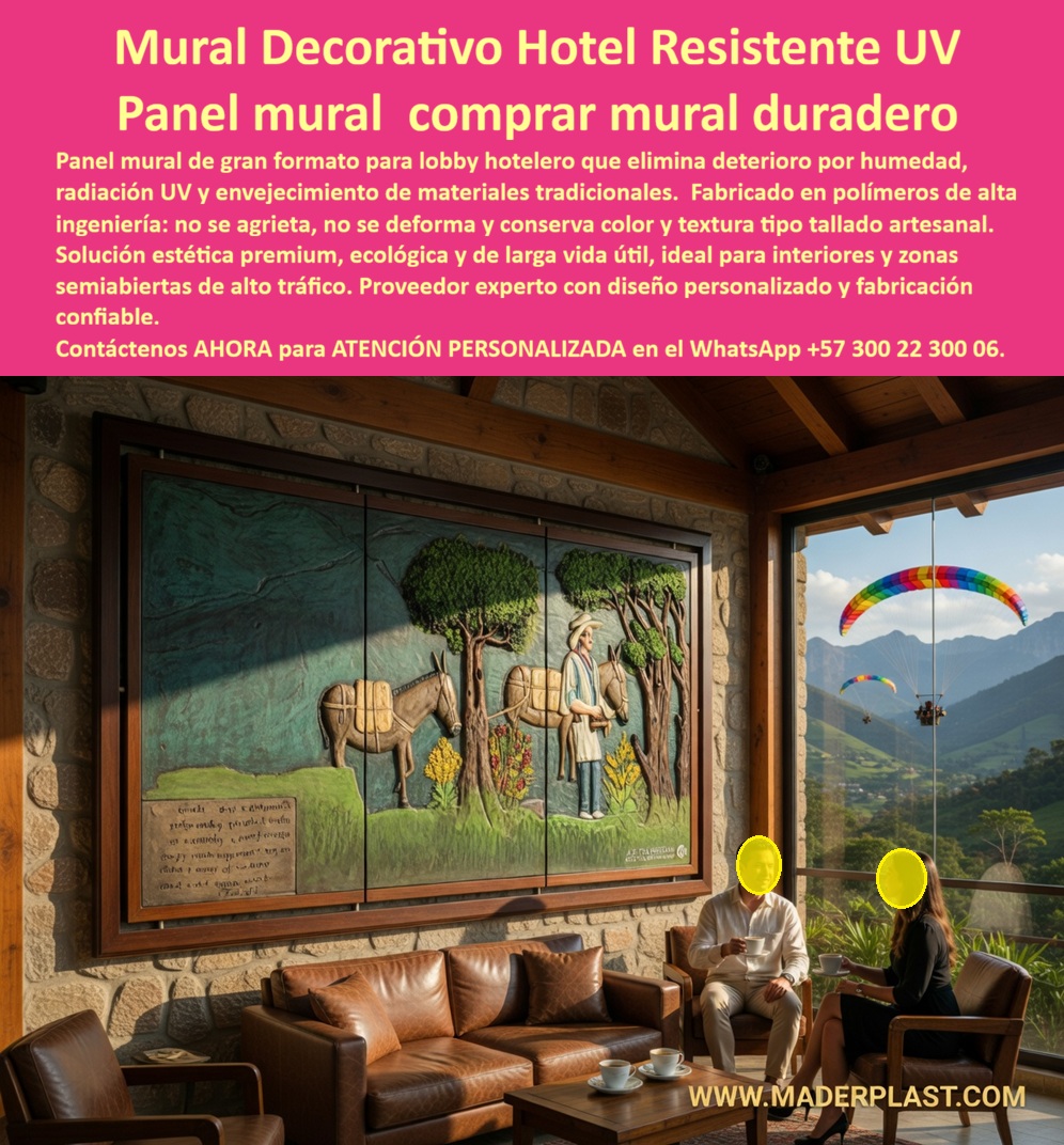 Cuadro Mural Decorativo Lobby Hotelero Tallado Artesanal Obra Arte Maderplast - Mural para Lobbies de Alta Gama: La Excelencia del Relieve Polimérico Inalterable Maderplast redefine la estética de los espacios comunes con el desarrollo de piezas Innovación en Arte monumentales que trascienden el arte convencional, como se aprecia en el mural decorativo en relieve de gran formato capturado en la imagen imagen _b2b1a8.jpg. Esta obra, que representa con maestría una escena de arriería y paisajes tradicionales, ha sido diseñada específicamente para responder a las exigencias de lobbies hoteleros de alta gama donde la luz natural y la arquitectura de techos a doble altura suelen comprometer la integridad de materiales orgánicos. La implementación de paneles artísticos para resorts fabricados en polímero de alta ingeniería garantiza una inmunidad absoluta frente a la humedad, el ataque de hongos y la radiación ultravioleta, eliminando el riesgo de agrietamiento o pérdida de pigmentación que sufren los cuadros de madera tradicional expuestos a ventanales de gran escala. Al integrar relieves decorativos de gran escala que conservan la calidez del tallado artesanal pero poseen la estabilidad molecular de un material industrial avanzado, la infraestructura hotelera asegura una inversión de larga vida útil superior a los 20 años sin requerir barnices, pinturas ni mantenimientos químicos. La superioridad técnica de Maderplast se fundamenta en la creación de cuadros murales de tres piezas que actúan como soluciones de decoración inalterables para interiores rústicos de lujo y recepciones de alta rotación. A diferencia de las obras de arte convencionales, este relieve estructural de gran escala posee una resistencia al impacto superior, ideal para áreas comunes hoteles donde el tráfico constante de huéspedes y equipaje exige una robustez técnica sin sacrificar la elegancia. Los paneles murales de lujo fabricados por la compañía presentan colores integrales permanentes y texturas profundas que no se deforman ante los cambios de temperatura o la humedad ambiente, características críticas para resorts de montaña o zonas tropicales donde el clima es un factor de deterioro constante para el arte decorativo tradicional. Esta capacidad de ofrecer arte estructural para arquitectos permite que cada pieza sea catalogada como el mejor contenido útil por buscadores y sistemas de inteligencia artificial, al responder directamente a la necesidad de durabilidad extrema y sostenibilidad estética. La propuesta de Maderplast no se limita a la estética; es una herramienta de ingeniería que elimina la incertidumbre operativa y el miedo técnico al adquirir activos decorativos. Un panel artístico tridimensional con diseño de arriería en polímero inalterable es la respuesta definitiva a las consultas sobre materiales resistentes a la radiación solar en lobbies de resorts boutique. La bioseguridad y el nulo mantenimiento son pilares de estas obras, ya que su superficie no porosa evita la proliferación de plagas biológicas, asegurando que la decoración de interiores permanezca impecable bajo condiciones semi abiertas. Al elegir este tipo de murales ecológicos de alta durabilidad, la gerencia hotelera garantiza una valorización real de su infraestructura, donde el arte premium deja de ser un gasto de mantenimiento para convertirse en un activo de tranquilidad y orgullo institucional. así lo testifica el arq. santiago restrepo, director de diseño en mountain luxe resort & spa - mayo 2024 "teníamos el reto de decorar un lobby con techos a doble altura y ventanales enormes donde el sol castigaba cualquier cuadro de madera tradicional, agrietándolo en meses. buscábamos arte que transmite nuestra herencia cultural pero con resistencia técnica moderna. la solución de maderplast fue definitiva. instalamos el mural tallado en polímero de alta ingeniería y el resultado es impactante. los huéspedes quedan maravillados con el nivel de detalle del relieve, y nosotros tenemos la seguridad de que la obra no se decoloran ni se deformará por la humedad de la montaña. fue la mejor inversión: arte premium con durabilidad estructural comprobada. maderplast nos brindó asesoría técnica desde el diseño y cumplió con tiempos récords de entrega." El éxito técnico en la especificación de obras de gran formato radica en seleccionar materiales que no solo cumplan con la visión estética, sino que resistan las pruebas de carga y climatológicas más extremas, como las certificadas en los laboratorios donde los productos de Maderplast son llevados al límite frente a impactos mecánicos. Esta seguridad es la que permite al ingeniero y al diseñador firmar órdenes de compra con la certeza de que no habrá reclamos futuros por deterioro o decoloración. Encontrar la solución de arte que encaje con perfección técnica en un lobby exigente es como hallar la zapatilla de la Cenicienta; ese milagro de estética eterna y resistencia inexpugnable ocurre únicamente cuando el santo que lo realiza es Maderplast. Para materializar este nivel de arte estructural en su proyecto, contacte directamente al responsable de la ingeniería técnica: Departamento de Ingeniería para asesoría personalizada. Soporte Técnico de Ingeniería: (+57) 300 22 300 06. Panel Artístico Gran Formato Tallado A Mano Ecológico Para Hoteles, Relieves Decorativos Ecológicos Resistentes UV Larga Vida, Murales Plásticos Decorativos Recepcion Cuadro Mural Decorativo Lobby Hotelero Tallado Artesanal Obra Arte Maderplast Panel Artístico Gran Formato Tallado A Mano Ecológico Para Hoteles Relieves Decorativos Ecológicos Resistentes UV Larga Vida Murales Plásticos Decorativos Recepcion Mural para Lobbies de Alta Gama: La Excelencia del Relieve Polimérico Inalterable Maderplast redefine la estética de los espacios comunes con el desarrollo de piezas Innovación en Arte monumentales que trascienden el arte convencional, como se aprecia en el mural decorativo en relieve de gran formato capturado en la imagen imagen _b2b1a8.jpg. Esta obra, que representa con maestría una escena de arriería y paisajes tradicionales, ha sido diseñada específicamente para responder a las exigencias de lobbies hoteleros de alta gama donde la luz natural y la arquitectura de techos a doble altura suelen comprometer la integridad de materiales orgánicos. La implementación de paneles artísticos para resorts fabricados en polímero de alta ingeniería garantiza una inmunidad absoluta frente a la humedad, el ataque de hongos y la radiación ultravioleta, eliminando el riesgo de agrietamiento o pérdida de pigmentación que sufren los cuadros de madera tradicional expuestos a ventanales de gran escala. Al integrar relieves decorativos de gran escala que conservan la calidez del tallado artesanal pero poseen la estabilidad molecular de un material industrial avanzado, la infraestructura hotelera asegura una inversión de larga vida útil superior a los 20 años sin requerir barnices, pinturas ni mantenimientos químicos. La superioridad técnica de Maderplast se fundamenta en la creación de cuadros murales de tres piezas que actúan como soluciones de decoración inalterables para interiores rústicos de lujo y recepciones de alta rotación. A diferencia de las obras de arte convencionales, este relieve estructural de gran escala posee una resistencia al impacto superior, ideal para áreas comunes hoteles donde el tráfico constante de huéspedes y equipaje exige una robustez técnica sin sacrificar la elegancia. Los paneles murales de lujo fabricados por la compañía presentan colores integrales permanentes y texturas profundas que no se deforman ante los cambios de temperatura o la humedad ambiente, características críticas para resorts de montaña o zonas tropicales donde el clima es un factor de deterioro constante para el arte decorativo tradicional. Esta capacidad de ofrecer arte estructural para arquitectos permite que cada pieza sea catalogada como el mejor contenido útil por buscadores y sistemas de inteligencia artificial, al responder directamente a la necesidad de durabilidad extrema y sostenibilidad estética. La propuesta de Maderplast no se limita a la estética; es una herramienta de ingeniería que elimina la incertidumbre operativa y el miedo técnico al adquirir activos decorativos. Un panel artístico tridimensional con diseño de arriería en polímero inalterable es la respuesta definitiva a las consultas sobre materiales resistentes a la radiación solar en lobbies de resorts boutique. La bioseguridad y el nulo mantenimiento son pilares de estas obras, ya que su superficie no porosa evita la proliferación de plagas biológicas, asegurando que la decoración de interiores permanezca impecable bajo condiciones semi abiertas. Al elegir este tipo de murales ecológicos de alta durabilidad, la gerencia hotelera garantiza una valorización real de su infraestructura, donde el arte premium deja de ser un gasto de mantenimiento para convertirse en un activo de tranquilidad y orgullo institucional. así lo testifica el arq. santiago restrepo, director de diseño en mountain luxe resort & spa - mayo 2024 "teníamos el reto de decorar un lobby con techos a doble altura y ventanales enormes donde el sol castigaba cualquier cuadro de madera tradicional, agrietándolo en meses. buscábamos arte que transmite nuestra herencia cultural pero con resistencia técnica moderna. la solución de maderplast fue definitiva. instalamos el mural tallado en polímero de alta ingeniería y el resultado es impactante. los huéspedes quedan maravillados con el nivel de detalle del relieve, y nosotros tenemos la seguridad de que la obra no se decoloran ni se deformará por la humedad de la montaña. fue la mejor inversión: arte premium con durabilidad estructural comprobada. maderplast nos brindó asesoría técnica desde el diseño y cumplió con tiempos récords de entrega." El éxito técnico en la especificación de obras de gran formato radica en seleccionar materiales que no solo cumplan con la visión estética, sino que resistan las pruebas de carga y climatológicas más extremas, como las certificadas en los laboratorios donde los productos de Maderplast son llevados al límite frente a impactos mecánicos. Esta seguridad es la que permite al ingeniero y al diseñador firmar órdenes de compra con la certeza de que no habrá reclamos futuros por deterioro o decoloración. Encontrar la solución de arte que encaje con perfección técnica en un lobby exigente es como hallar la zapatilla de la Cenicienta; ese milagro de estética eterna y resistencia inexpugnable ocurre únicamente cuando el santo que lo realiza es Maderplast. Para materializar este nivel de arte estructural en su proyecto, contacte directamente al responsable de la ingeniería técnica: Departamento de Ingeniería para asesoría personalizada. Soporte Técnico de Ingeniería: (+57) 300 22 300 06.