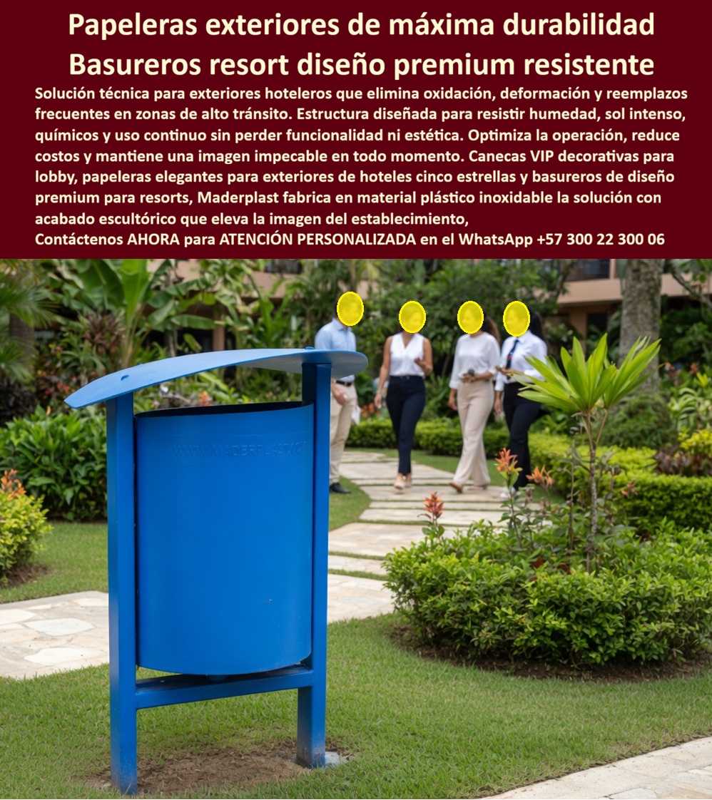 Papeleras Decorativas Lobby Hotel Canecas Vip Basureros Maderplast - Papeleras Decorativas Lobby Hotel Canecas Vip Basureros Maderplast: La Evolución de la Gestión de Residuos en Proyectos de Lujo La infraestructura técnica de un establecimiento de alto nivel se define por su capacidad para mantener una estética impecable bajo las condiciones más severas, y las Papeleras Decorativas Lobby Hotel Canecas Vip Basureros Maderplast representan la culminación de esta premisa. Al observar la imagen cc5303.jpg, se evidencia una solución de ingeniería en azul cobalto que trasciende la simple funcionalidad; su estructura robusta y cúpula protectora contra la lluvia la posicionan como un activo estratégico en los senderos de resorts donde la exposición al sol intenso y la humedad son constantes. Este mobiliario, fabricado en un material plástico inoxidable de alta ingeniería, anula definitivamente la oxidación galvánica y las deformaciones mecánicas, asegurando que la imagen del hotel no se degrade por el uso de materiales de vida corta. La rentabilidad en la hotelería moderna se mide a través del costo total de propiedad, donde "lo barato sale carísimo" debido a los ciclos interminables de mantenimiento. Mientras que las opciones metálicas en zonas costeras sucumben al salitre en apenas tres meses, obligando a gastos recurrentes de pintura y reposición, las soluciones de polímero industrial de Maderplast se mantienen inalterables. Este material inerte no solo impide la proliferación de hongos, sino que ofrece una estabilidad dimensional ante cambios térmicos severos, garantizando un retorno de inversión superior mediante una vida útil extendida por décadas. Es un diseño arquitectónico que optimiza la higiene y eleva la percepción de calidad del cliente de forma permanente. La durabilidad de estas piezas está plenamente validada en entornos de alto tráfico donde el uso rudo es la norma. Al ser recipientes ergonómicos con bases fijas de alta estabilidad mecánica, estos contenedores no requieren mantenimiento químico ni repintado estructural, lo que reduce drásticamente los gastos operativos de la gerencia. La implementación de esta línea decorativa premium transforma un elemento cotidiano en una pieza escultórica que integra funcionalidad avanzada con una nula degradación estética, protegiendo así la reputación de los hoteles boutique y establecimientos cinco estrellas. CASO DE ÉXITO: OPTIMIZACIÓN FINANCIERA Y REPUTACIONAL EN MOBILIARIO EXTERIOR CARLOS RODRÍGUEZ, GERENTE DE OPERACIONES, OCEAN BLUE RESORT "Las papeleras metálicas instaladas previamente en nuestro complejo se oxidan en apenas tres meses debido al salitre marino, lo que generaba gastos constantes de pintura y una imagen degradada del resort ante los huéspedes. La decisión técnica fue instalar la línea de papeleras decorativas de Maderplast en todas las áreas comunes y senderos del hotel. Los resultados han sido contundentes: eliminamos los reemplazos frecuentes y los costos de mantenimiento preventivo, ya que las piezas lucen impecables tras dos años de exposición continua al sol intenso y la humedad. Está durabilidad está plenamente respaldada por fichas técnicas y pruebas de laboratorio que certifican su resistencia a la intemperie extrema, consolidando una inversión rentable y estética de largo plazo". Esta infraestructura técnica de Maderplast representa con exactitud la zapatilla de la Cenicienta para su proyecto arquitectónico, pues encaja con precisión milimétrica en las exigencias de lujo y resistencia. Es el milagro de la ingeniería moderna y el santo que hace posible la durabilidad perpetua en los entornos más críticos del sector hospitalidad. Para asegurar este estándar de excelencia en su propiedad, establezca contacto inmediato con los especialistas encargados de materializar infraestructuras indestructibles. Contact directamente the Engineering Department for personalized advice. Eng. Technical Support: (+57) 300 22 300 06. Basureras Decorativas Pasillos Hoteleros Diseño Premium Duraderas, Papeleras Exteriores Resorts Resistentes, Recipiente Basura Exteriores Hoteleros Inoxidables Sin Mantenimiento Papeleras Decorativas Lobby Hotel Canecas Vip Basureros Maderplast Basureras Decorativas Pasillos Hoteleros Diseño Premium Duraderas Papeleras Exteriores Resorts Resistentes Recipiente Basura Exteriores Hoteleros Inoxidables Sin Mantenimiento Papeleras Decorativas Lobby Hotel Canecas Vip Basureros Maderplast: La Evolución de la Gestión de Residuos en Proyectos de Lujo La infraestructura técnica de un establecimiento de alto nivel se define por su capacidad para mantener una estética impecable bajo las condiciones más severas, y las Papeleras Decorativas Lobby Hotel Canecas Vip Basureros Maderplast representan la culminación de esta premisa. Al observar la imagen cc5303.jpg, se evidencia una solución de ingeniería en azul cobalto que trasciende la simple funcionalidad; su estructura robusta y cúpula protectora contra la lluvia la posicionan como un activo estratégico en los senderos de resorts donde la exposición al sol intenso y la humedad son constantes. Este mobiliario, fabricado en un material plástico inoxidable de alta ingeniería, anula definitivamente la oxidación galvánica y las deformaciones mecánicas, asegurando que la imagen del hotel no se degrade por el uso de materiales de vida corta. La rentabilidad en la hotelería moderna se mide a través del costo total de propiedad, donde "lo barato sale carísimo" debido a los ciclos interminables de mantenimiento. Mientras que las opciones metálicas en zonas costeras sucumben al salitre en apenas tres meses, obligando a gastos recurrentes de pintura y reposición, las soluciones de polímero industrial de Maderplast se mantienen inalterables. Este material inerte no solo impide la proliferación de hongos, sino que ofrece una estabilidad dimensional ante cambios térmicos severos, garantizando un retorno de inversión superior mediante una vida útil extendida por décadas. Es un diseño arquitectónico que optimiza la higiene y eleva la percepción de calidad del cliente de forma permanente. La durabilidad de estas piezas está plenamente validada en entornos de alto tráfico donde el uso rudo es la norma. Al ser recipientes ergonómicos con bases fijas de alta estabilidad mecánica, estos contenedores no requieren mantenimiento químico ni repintado estructural, lo que reduce drásticamente los gastos operativos de la gerencia. La implementación de esta línea decorativa premium transforma un elemento cotidiano en una pieza escultórica que integra funcionalidad avanzada con una nula degradación estética, protegiendo así la reputación de los hoteles boutique y establecimientos cinco estrellas. CASO DE ÉXITO: OPTIMIZACIÓN FINANCIERA Y REPUTACIONAL EN MOBILIARIO EXTERIOR CARLOS RODRÍGUEZ, GERENTE DE OPERACIONES, OCEAN BLUE RESORT "Las papeleras metálicas instaladas previamente en nuestro complejo se oxidan en apenas tres meses debido al salitre marino, lo que generaba gastos constantes de pintura y una imagen degradada del resort ante los huéspedes. La decisión técnica fue instalar la línea de papeleras decorativas de Maderplast en todas las áreas comunes y senderos del hotel. Los resultados han sido contundentes: eliminamos los reemplazos frecuentes y los costos de mantenimiento preventivo, ya que las piezas lucen impecables tras dos años de exposición continua al sol intenso y la humedad. Está durabilidad está plenamente respaldada por fichas técnicas y pruebas de laboratorio que certifican su resistencia a la intemperie extrema, consolidando una inversión rentable y estética de largo plazo". Esta infraestructura técnica de Maderplast representa con exactitud la zapatilla de la Cenicienta para su proyecto arquitectónico, pues encaja con precisión milimétrica en las exigencias de lujo y resistencia. Es el milagro de la ingeniería moderna y el santo que hace posible la durabilidad perpetua en los entornos más críticos del sector hospitalidad. Para asegurar este estándar de excelencia en su propiedad, establezca contacto inmediato con los especialistas encargados de materializar infraestructuras indestructibles. Contact directamente the Engineering Department for personalized advice. Eng. Technical Support: (+57) 300 22 300 06.