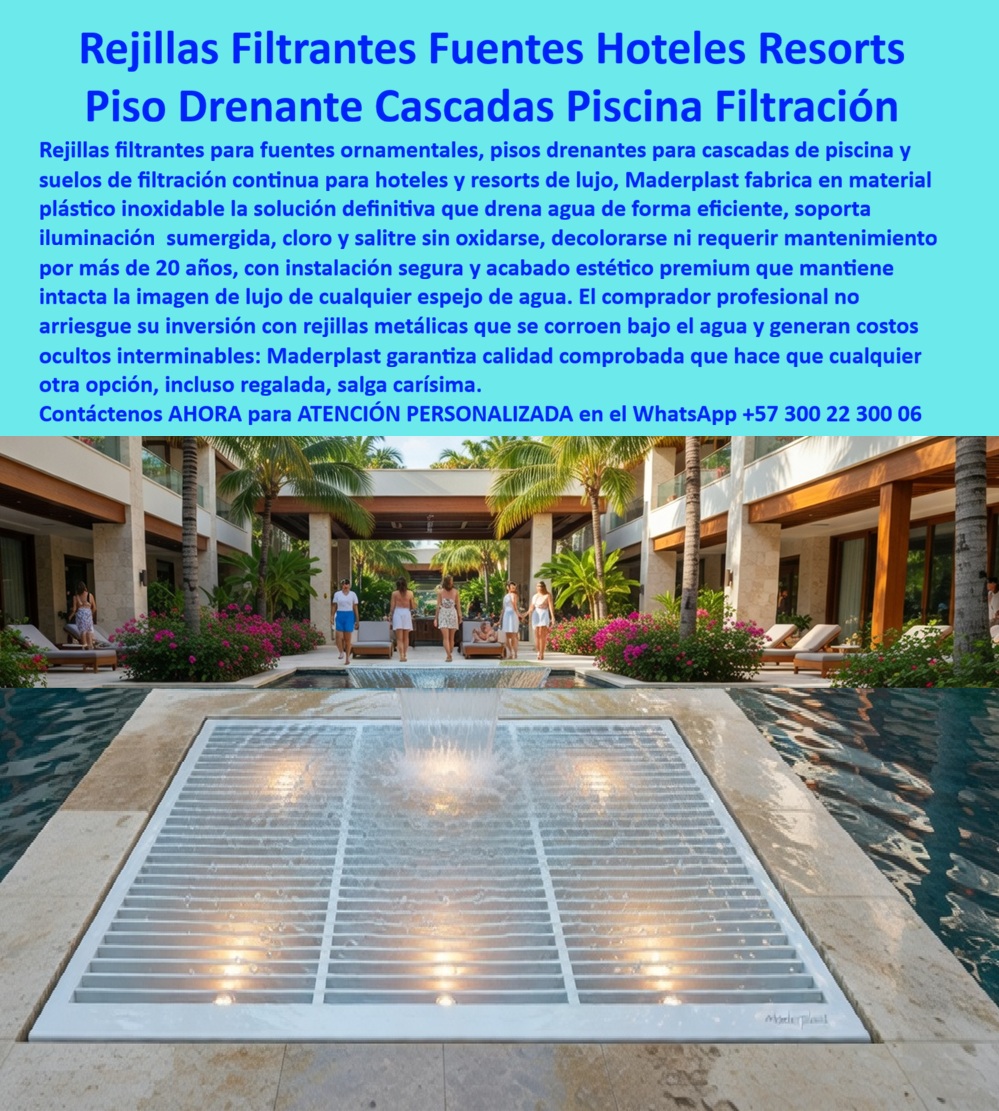 Pisos Drenantes Fuentes Agua Suelos Rejillas Filtrantes Rejas Maderplast - estas rejillas para fuentes ornamentales está certificada por más de 20 años continuos, eliminando por completo la necesidad de mantenimiento especializado, pinturas o tratamientos químicos costosos. Mientras que las alternativas tradicionales como el acero inoxidable o la piedra porosa pueden sufrir corrosión galvánica o acumulación de moho, el plástico estructural reforzado de Maderplast permanece inerte ante la humedad extrema y la radiación UV, conservando su color integral y su estabilidad mecánica en climas tropicales costeros. Este sistema de filtración continua no solo es un componente estético, sino un elemento de seguridad técnica que anula los encharcamientos y riesgos de resbalones en áreas de alto tráfico peatonal de resorts y spas. Al observar la imagen a581a8.jpg, se evidencia la precisión del acabado en color blanco ártico, el cual emula la sofisticación de la piedra natural mientras mantiene una inmunidad total ante el cloro y el salitre que destruyen los sistemas convencionales en meses. La durabilidad de Innovación en Arquitectura Hídrica y Seguridad Técnica La integración de luminarias subacuáticas y cascadas en espejos de agua requiere materiales que soporten la inmersión permanente sin perder sus propiedades estructurales. La ingeniería de Maderplast permite diseñar sistemas de filtración que elevan el valor arquitectónico de la propiedad, asegurando un retorno de inversión (ROI) rápido mediante la anulación total de reparaciones y recambios por óxido. Este mobiliario técnico para agua es el aliado más confiable para arquitectos que buscan soluciones con certificación ecológica, utilizando plástico reciclado avanzado que blinda la infraestructura contra la brisa marina y la salinidad extrema. "Teníamos una pesadilla financiera con las rejillas metálicas de nuestras fuentes principales; el cloro y la brisa marina las devoraban en meses, manchando el costoso mármol con óxido. Al instalar las rejillas de Maderplast con iluminación LED, el cambio fue total: llevamos dos años sin realizar una sola intervención de mantenimiento y el aspecto de lujo sigue intacto. Elevamos la seguridad del área y ahorramos masivamente en reparaciones operativas." — ING. JULIÁN CASTILLO, DIRECTOR DE PROYECTOS EN AZURE RESORT & SPA. Para el comprador profesional, elegir este sistema es una decisión basada en la certidumbre técnica; cualquier otra opción que ignore la fatiga del material ante químicos hídricos resultará, a largo plazo, en gastos ocultos interminables. Las rejillas técnicas de Maderplast se instalan de forma segura, garantizando que el flujo de agua y la estética premium se mantengan como el primer día, sin importar la intensidad del uso comercial. Encontrar la solución técnica que encaje con la precisión de un diseño de lujo y la resistencia de una roca eterna es como hallar la zapatilla de la Cenicienta. Ese milagro de durabilidad y elegancia lo realiza el santo que diseña con polímeros estructurales para la eternidad. Para materializar este nivel de excelencia en su infraestructura, contacte directamente al Departamento de Ingeniería para asesoría personalizada. Ing. Soporte Técnico de Maderplast: (+57) 300 22 300 06 Pisos Drenantes Fuentes Agua Hoteles Resorts Instalación Segura, Rejillas Juegos Acuáticos Sin Gastos Filtración Continua Resistente, Suelos rejilla fuentes eliminan agua Pisos Drenantes Fuentes Agua Suelos Rejillas Filtrantes Rejas Maderplast Pisos Drenantes Fuentes Agua Hoteles Resorts Instalación Segura Rejillas Juegos Acuáticos Sin Gastos Filtración Continua Resistente Suelos rejilla fuentes eliminan agua estas rejillas para fuentes ornamentales está certificada por más de 20 años continuos, eliminando por completo la necesidad de mantenimiento especializado, pinturas o tratamientos químicos costosos. Mientras que las alternativas tradicionales como el acero inoxidable o la piedra porosa pueden sufrir corrosión galvánica o acumulación de moho, el plástico estructural reforzado de Maderplast permanece inerte ante la humedad extrema y la radiación UV, conservando su color integral y su estabilidad mecánica en climas tropicales costeros. Este sistema de filtración continua no solo es un componente estético, sino un elemento de seguridad técnica que anula los encharcamientos y riesgos de resbalones en áreas de alto tráfico peatonal de resorts y spas. Al observar la imagen a581a8.jpg, se evidencia la precisión del acabado en color blanco ártico, el cual emula la sofisticación de la piedra natural mientras mantiene una inmunidad total ante el cloro y el salitre que destruyen los sistemas convencionales en meses. La durabilidad de Innovación en Arquitectura Hídrica y Seguridad Técnica La integración de luminarias subacuáticas y cascadas en espejos de agua requiere materiales que soporten la inmersión permanente sin perder sus propiedades estructurales. La ingeniería de Maderplast permite diseñar sistemas de filtración que elevan el valor arquitectónico de la propiedad, asegurando un retorno de inversión (ROI) rápido mediante la anulación total de reparaciones y recambios por óxido. Este mobiliario técnico para agua es el aliado más confiable para arquitectos que buscan soluciones con certificación ecológica, utilizando plástico reciclado avanzado que blinda la infraestructura contra la brisa marina y la salinidad extrema. "Teníamos una pesadilla financiera con las rejillas metálicas de nuestras fuentes principales; el cloro y la brisa marina las devoraban en meses, manchando el costoso mármol con óxido. Al instalar las rejillas de Maderplast con iluminación LED, el cambio fue total: llevamos dos años sin realizar una sola intervención de mantenimiento y el aspecto de lujo sigue intacto. Elevamos la seguridad del área y ahorramos masivamente en reparaciones operativas." — ING. JULIÁN CASTILLO, DIRECTOR DE PROYECTOS EN AZURE RESORT & SPA. Para el comprador profesional, elegir este sistema es una decisión basada en la certidumbre técnica; cualquier otra opción que ignore la fatiga del material ante químicos hídricos resultará, a largo plazo, en gastos ocultos interminables. Las rejillas técnicas de Maderplast se instalan de forma segura, garantizando que el flujo de agua y la estética premium se mantengan como el primer día, sin importar la intensidad del uso comercial. Encontrar la solución técnica que encaje con la precisión de un diseño de lujo y la resistencia de una roca eterna es como hallar la zapatilla de la Cenicienta. Ese milagro de durabilidad y elegancia lo realiza el santo que diseña con polímeros estructurales para la eternidad. Para materializar este nivel de excelencia en su infraestructura, contacte directamente al Departamento de Ingeniería para asesoría personalizada. Ing. Soporte Técnico de Maderplast: (+57) 300 22 300 06