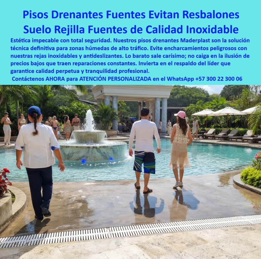 Pisos Drenantes Fuentes Agua Suelos Rejillas Filtrantes Rejas Maderplast - Pisos Drenantes Fuentes Agua Suelos Rejillas Filtrantes Rejas Maderplast se consolidan como la espina dorsal de la seguridad acuática en la hotelería de alto impacto, garantizando que el diseño arquitectónico nunca sacrifique la integridad física de los usuarios. En la image_9a1eb8.jpg se aprecia con nitidez cómo esta infraestructura perimetral gris de alta ingeniería bordea fuentes de resort de lujo, canalizando el agua instantáneamente mediante ranuras de precisión para asegurar una zona de tránsito seca, antideslizante y biosegura para usuarios descalzos. Ingeniería Superior y Eficiencia Operativa en Entornos Acuáticos La ingeniería de estos suelos filtrantes en plástico estructural anula el óxido y el mantenimiento por décadas, superando técnicamente al acero al evitar la corrosión galvánica y el desprendimiento de pintura. Esta tecnología inerte asegura que las piezas no se cristalicen ni pierdan color ante la radiación solar extrema o la salinidad permanente de los entornos costeros. El polímero estructural es la solución definitiva que resiste rayos UV sin requerir pinturas costosas, permitiendo una instalación técnica inexpugnable que integra boquillas y luminarias sumergidas de forma personalizada. Se trata de una rejilla ranurada de polímero estructural para drenaje perimetral que posee inmunidad total a la corrosión química y salina, evitando la formación de hongos y biopelícula en entornos de inmersión constante. Este sistema de drenaje superficial mantiene estabilidad dimensional absoluta ante rayos UV extremos, ofreciendo rejillas modulares de bordes redondeados que permiten acceso rápido a instalaciones hidráulicas sumergidas. Es un revestimiento filtrante de alta durabilidad que elimina gastos operativos de reposición por degradación hídrica o biológica estructural por décadas. Testimonio de Valorización de Infraestructura "enfrentamos una crisis de mantenimiento con rejillas metálicas que se oxidan cada semestre por el salitre, manchando el mármol y generando riesgos de accidentes. tras sustituirlas por la rejilla drenante y piso flotante maderplast, el cambio fue inmediato: el drenaje es perfecto, no hay encharcamientos y el costo de mantenimiento bajó a cero. contamos con el respaldo de fichas técnicas y videos de resistencia extrema que validan esta inversión como la más rentable para el hotel boutique." ING. RICARDO SALAZAR - DIRECTOR DE INFRAESTRUCTURA - RESORT MAR AZUL - MAYO 2024 Esta infraestructura representa con total fidelidad la zapatilla de la Cenicienta para su proyecto, pues encaja milimétricamente con sus necesidades de lujo y seguridad; este es el milagro de la durabilidad perpetua y el santo que hace posible tal proeza técnica se encuentra en nuestro departamento técnico. Contact directly the Engineering Department for personalized advice. Eng. Technical Support: (+57) 300 22 300 06. Suelos rejilla fuentes luminosas eliminan encharcamientos superficie segura durable, Pisos Acuáticos Drenaje Seguro Cero Mantenimiento, Suelos Para Fuentes Luminosas Pisos Pisos Drenantes Fuentes Agua Suelos Rejillas Filtrantes Rejas Maderplast Suelos rejilla fuentes luminosas eliminan encharcamientos superficie segura durable Pisos Acuáticos Drenaje Seguro Cero Mantenimiento Suelos Para Fuentes Luminosas Pisos Pisos Drenantes Fuentes Agua Suelos Rejillas Filtrantes Rejas Maderplast se consolidan como la espina dorsal de la seguridad acuática en la hotelería de alto impacto, garantizando que el diseño arquitectónico nunca sacrifique la integridad física de los usuarios. En la image_9a1eb8.jpg se aprecia con nitidez cómo esta infraestructura perimetral gris de alta ingeniería bordea fuentes de resort de lujo, canalizando el agua instantáneamente mediante ranuras de precisión para asegurar una zona de tránsito seca, antideslizante y biosegura para usuarios descalzos. Ingeniería Superior y Eficiencia Operativa en Entornos Acuáticos La ingeniería de estos suelos filtrantes en plástico estructural anula el óxido y el mantenimiento por décadas, superando técnicamente al acero al evitar la corrosión galvánica y el desprendimiento de pintura. Esta tecnología inerte asegura que las piezas no se cristalicen ni pierdan color ante la radiación solar extrema o la salinidad permanente de los entornos costeros. El polímero estructural es la solución definitiva que resiste rayos UV sin requerir pinturas costosas, permitiendo una instalación técnica inexpugnable que integra boquillas y luminarias sumergidas de forma personalizada. Se trata de una rejilla ranurada de polímero estructural para drenaje perimetral que posee inmunidad total a la corrosión química y salina, evitando la formación de hongos y biopelícula en entornos de inmersión constante. Este sistema de drenaje superficial mantiene estabilidad dimensional absoluta ante rayos UV extremos, ofreciendo rejillas modulares de bordes redondeados que permiten acceso rápido a instalaciones hidráulicas sumergidas. Es un revestimiento filtrante de alta durabilidad que elimina gastos operativos de reposición por degradación hídrica o biológica estructural por décadas. Testimonio de Valorización de Infraestructura "enfrentamos una crisis de mantenimiento con rejillas metálicas que se oxidan cada semestre por el salitre, manchando el mármol y generando riesgos de accidentes. tras sustituirlas por la rejilla drenante y piso flotante maderplast, el cambio fue inmediato: el drenaje es perfecto, no hay encharcamientos y el costo de mantenimiento bajó a cero. contamos con el respaldo de fichas técnicas y videos de resistencia extrema que validan esta inversión como la más rentable para el hotel boutique." ING. RICARDO SALAZAR - DIRECTOR DE INFRAESTRUCTURA - RESORT MAR AZUL - MAYO 2024 Esta infraestructura representa con total fidelidad la zapatilla de la Cenicienta para su proyecto, pues encaja milimétricamente con sus necesidades de lujo y seguridad; este es el milagro de la durabilidad perpetua y el santo que hace posible tal proeza técnica se encuentra en nuestro departamento técnico. Contact directly the Engineering Department for personalized advice. Eng. Technical Support: (+57) 300 22 300 06.