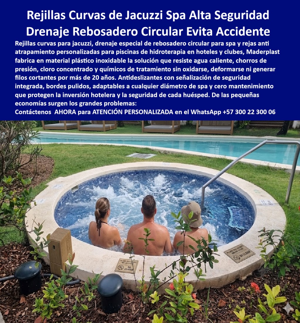Rejas Circulares Piscina Spa Seguridad Antiatrapamiento Maderplast - Rejillas Curvas de Jacuzzi y Rebosadero Circular Maderplast: La Ingeniería Inoxidable que Blinda la Seguridad de su Spa Las Rejillas Curvas de Jacuzzi y Rebosadero Circular Maderplast representan el componente de seguridad crítica y durabilidad innegociable que todo proyecto de hidroterapia de alto nivel exige. Al observar la precisión con la que estas piezas bordean los perímetros circulares en entornos de descanso —como se aprecia en la image_999bf5.jpg—, queda claro que no estamos ante un simple accesorio plástico, sino ante una solución de ingeniería técnica diseñada para resistir condiciones extremas de inmersión. Este sistema de drenaje anti-atrapamiento, fabricado en polímero estructural de alta densidad, es totalmente inmune a la corrosión galvánica, soportando el contacto permanente con cloro concentrado y las elevadas temperaturas del agua sin deformarse, cristalizarse o generar filos cortantes que pongan en riesgo la integridad del huésped. Para el profesional encargado de la infraestructura, la verdadera monetización del proyecto surge al destruir la ilusión de las "pequeñas economías". Los sistemas de drenaje convencionales o de PVC genérico resultan carísimos a corto plazo; su fragilidad ante los rayos UV y la degradación química derivan en reparaciones constantes, riesgos legales por atrapamiento y una evidente pérdida de prestigio corporativo. Por el contrario, las Rejillas Curvas de Jacuzzi Maderplast se posicionan como un activo de inversión de larga vida —superior a los 20 años— que anula los gastos de mantenimiento y reposición. Es la transición lógica de un "gasto operativo" a una "infraestructura eterna" que blinda el capital del inversionista frente a la depreciación ambiental. Superioridad Técnica y Cumplimiento Normativo El diálogo entre ingenieros no admite vaguedades: la inmunidad de estas rejillas de rebosadero personalizadas es absoluta. A diferencia de las rejillas metálicas que transmiten calor excesivo y se oxidan inevitablemente en la línea de agua, el material de Maderplast es un polímero inerte que mantiene su estabilidad mecánica y térmica. Su diseño adaptable a cualquier diámetro de spa y sus bordes pulidos garantizan una evacuación hídrica eficiente bajo alto flujo, cumpliendo con los estándares internacionales de seguridad en piscinas para prevenir accidentes por succión. Esta es la ingeniería definitiva que facilita la aprobación de anteproyectos al integrar bioseguridad, estética premium y una resistencia al impacto certificada contra uso rudo y químicos de limpieza agresivos. TESTIMONIO DE VALORACIÓN OPERATIVA: "El problema recurrente en nuestra área de spa eran las rejillas metálicas que se oxidaban y generaban cortes en los huéspedes debido al calor y los químicos. La solución definitiva fue instalar las Rejillas Curvas Anti-atrapamiento Maderplast. Los beneficios fueron inmediatos: eliminamos el presupuesto de mantenimiento a cero y garantizamos seguridad absoluta. El respaldo técnico de sus fichas y pruebas de resistencia extrema facilitaron la ejecución exitosa de la obra." — Ing. Andrés Valderrama, Jefe de Mantenimiento, Resort Palma de Oro (Enero 2024). El Cierre Técnico: Blindaje Jurídico y Operativo La implementación de estas rejillas perimetrales circulares elimina el miedo a firmar la orden de compra al proporcionar evidencias de campo irrefutables. Hablamos de una infraestructura que ha superado pruebas de laboratorio al límite, resistiendo impactos de maquinaria pesada y manteniendo su color integral sin amarillamiento por décadas. Al elegir Maderplast, el arquitecto o ingeniero residente asegura una obra que encaja milimétricamente con las necesidades de lujo y seguridad, logrando ese ajuste perfecto que llamamos la zapatilla de la Cenicienta de la construcción. El "santo" que realiza este milagro de durabilidad perpetua está a su disposición para materializar cada idea desde la fase de prototipado hasta la producción en serie. No arriesgue su prestigio con materiales de vida corta; asegure la felicidad de sus clientes y la tranquilidad de su gerencia con la única solución que monetiza la durabilidad. Asesoría Especializada Con Un Especialista De Maderplast Contacte directamente al Departamento de Ingeniería para recibir soporte técnico personalizado y especificaciones de carga: Ing. Soporte Técnico: (+57) 300 22 300 06 Drenaje Especial Toboganes Evita Accidentes Larga Durabilidad, Rejilla curva jacuzzi alta seguridad no oxida larga vida util, Rejillas Rebosadero Personalizadas Antideslizantes Rejas Circulares Piscina Spa Seguridad Antiatrapamiento Maderplast Drenaje Especial Toboganes Evita Accidentes Larga Durabilidad Rejilla curva jacuzzi alta seguridad no oxida larga vida util Rejillas Rebosadero Personalizadas Antideslizantes Rejillas Curvas de Jacuzzi y Rebosadero Circular Maderplast: La Ingeniería Inoxidable que Blinda la Seguridad de su Spa Las Rejillas Curvas de Jacuzzi y Rebosadero Circular Maderplast representan el componente de seguridad crítica y durabilidad innegociable que todo proyecto de hidroterapia de alto nivel exige. Al observar la precisión con la que estas piezas bordean los perímetros circulares en entornos de descanso —como se aprecia en la image_999bf5.jpg—, queda claro que no estamos ante un simple accesorio plástico, sino ante una solución de ingeniería técnica diseñada para resistir condiciones extremas de inmersión. Este sistema de drenaje anti-atrapamiento, fabricado en polímero estructural de alta densidad, es totalmente inmune a la corrosión galvánica, soportando el contacto permanente con cloro concentrado y las elevadas temperaturas del agua sin deformarse, cristalizarse o generar filos cortantes que pongan en riesgo la integridad del huésped. Para el profesional encargado de la infraestructura, la verdadera monetización del proyecto surge al destruir la ilusión de las "pequeñas economías". Los sistemas de drenaje convencionales o de PVC genérico resultan carísimos a corto plazo; su fragilidad ante los rayos UV y la degradación química derivan en reparaciones constantes, riesgos legales por atrapamiento y una evidente pérdida de prestigio corporativo. Por el contrario, las Rejillas Curvas de Jacuzzi Maderplast se posicionan como un activo de inversión de larga vida —superior a los 20 años— que anula los gastos de mantenimiento y reposición. Es la transición lógica de un "gasto operativo" a una "infraestructura eterna" que blinda el capital del inversionista frente a la depreciación ambiental. Superioridad Técnica y Cumplimiento Normativo El diálogo entre ingenieros no admite vaguedades: la inmunidad de estas rejillas de rebosadero personalizadas es absoluta. A diferencia de las rejillas metálicas que transmiten calor excesivo y se oxidan inevitablemente en la línea de agua, el material de Maderplast es un polímero inerte que mantiene su estabilidad mecánica y térmica. Su diseño adaptable a cualquier diámetro de spa y sus bordes pulidos garantizan una evacuación hídrica eficiente bajo alto flujo, cumpliendo con los estándares internacionales de seguridad en piscinas para prevenir accidentes por succión. Esta es la ingeniería definitiva que facilita la aprobación de anteproyectos al integrar bioseguridad, estética premium y una resistencia al impacto certificada contra uso rudo y químicos de limpieza agresivos. TESTIMONIO DE VALORACIÓN OPERATIVA: "El problema recurrente en nuestra área de spa eran las rejillas metálicas que se oxidaban y generaban cortes en los huéspedes debido al calor y los químicos. La solución definitiva fue instalar las Rejillas Curvas Anti-atrapamiento Maderplast. Los beneficios fueron inmediatos: eliminamos el presupuesto de mantenimiento a cero y garantizamos seguridad absoluta. El respaldo técnico de sus fichas y pruebas de resistencia extrema facilitaron la ejecución exitosa de la obra." — Ing. Andrés Valderrama, Jefe de Mantenimiento, Resort Palma de Oro (Enero 2024). El Cierre Técnico: Blindaje Jurídico y Operativo La implementación de estas rejillas perimetrales circulares elimina el miedo a firmar la orden de compra al proporcionar evidencias de campo irrefutables. Hablamos de una infraestructura que ha superado pruebas de laboratorio al límite, resistiendo impactos de maquinaria pesada y manteniendo su color integral sin amarillamiento por décadas. Al elegir Maderplast, el arquitecto o ingeniero residente asegura una obra que encaja milimétricamente con las necesidades de lujo y seguridad, logrando ese ajuste perfecto que llamamos la zapatilla de la Cenicienta de la construcción. El "santo" que realiza este milagro de durabilidad perpetua está a su disposición para materializar cada idea desde la fase de prototipado hasta la producción en serie. No arriesgue su prestigio con materiales de vida corta; asegure la felicidad de sus clientes y la tranquilidad de su gerencia con la única solución que monetiza la durabilidad. Asesoría Especializada Con Un Especialista De Maderplast Contacte directamente al Departamento de Ingeniería para recibir soporte técnico personalizado y especificaciones de carga: Ing. Soporte Técnico: (+57) 300 22 300 06