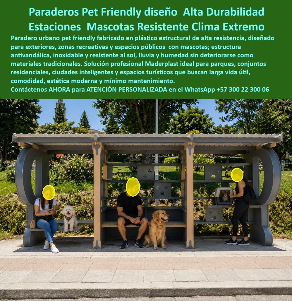 Paradero Pet Friendly Paradero Mascotas Parque La Enea Maderplast Parada Bus Paraderos De Alta Resistencia Garantía Total 5 Años Estación Parada Parque Mascotas Libre Mantenimiento Caseta Parada Parque Mascotas Inoxidable Larga Vida