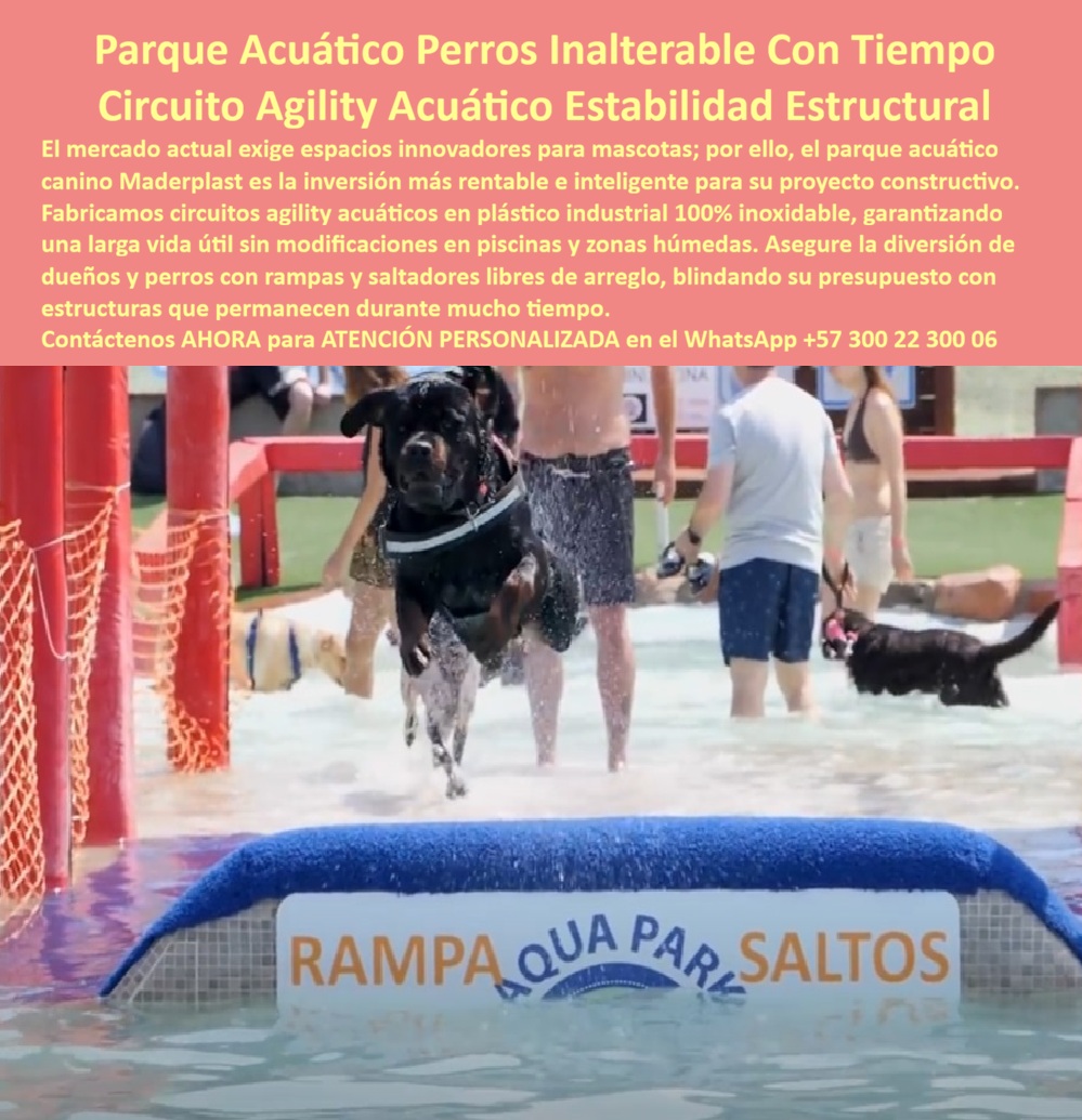 Parque Acuático Canino Anticorrosivo Circuito Acuático Canino Maderplast Juego Salto Perros Agua Aro Agility Exterior Robusto Plataforma Saltos para Perros Duradera Exterior Piscina Recreativa Perros Plataformas Rampa Resistente Rampa Saltos Parque Acuático Canino Maderplast: El Circuito Agility que Sobrevive al Cloro, a las Garras y al Negocio que el Óxido Destruye en Semanas Parque acuático canino con circuito agility dentro de piscina incluyendo rampa de saltos, plataformas de lanzamiento, arcos de paso, señalización temática y estructura perimetral de seguridad con piso antideslizante, fabricado por Maderplast en plástico industrial inoxidable con colores integrales permanentes resistente al cloro, agua salada e inmersión constante. La rampa metálica que se oxidó antes de recuperar la inversión El mercado pet friendly crece y el emprendedor invierte en un circuito agility acuático como diferenciador que justifica tarifa premium. La trampa está en el material: una rampa metálica dentro de agua clorada se oxida en menos de tres meses, la superficie se vuelve resbalosa y peligrosa para las patas de los perros, y la inversión se pierde en el primer semestre. Las garras rayan la pintura, las mordeduras despegan los recubrimientos y el cloro hace el resto. El gerente que apostó por el equipo más económico termina cerrando la atracción principal de su negocio antes de cumplir el primer año. No lo recuerdan por haber inaugurado algo innovador — lo recuerdan por la piscina con estructuras oxidadas que ya nadie quiere usar. Un circuito completo diseñado para resistir agua, cloro, garras y mordeduras Cuando se trata de estructuras acuáticas caninas, Maderplast es el fabricante que convierte ideas en piezas reales. El parque acuático canino integra rampas de salto con superficie antideslizante, plataformas de lanzamiento elevadas, barras de obstáculo acolchadas, arcos de paso y señalización temática en un circuito donde los perros saltan, nadan y recorren obstáculos acuáticos mientras los dueños participan activamente. Todo fabricado en polímero industrial que no reacciona con cloro ni agua salada, resiste mordeduras y garras sin rayarse, mantiene colores integrales permanentes bajo inmersión constante y no genera superficies resbalosas por corrosión. Maderplast diseña cada circuito sobre plano adaptado a las dimensiones y profundidad de la piscina existente, personaliza rampas, plataformas y obstáculos según el concepto del proyecto, y entrega llave en mano con anclaje subacuático incluido, garantía superior a veinte años y huella de carbono certificada de 0.77. El negocio pet friendly necesita estructuras que duren lo que dura la oportunidad Un circuito metálico en piscina clorada necesita reemplazo completo cada seis meses. En cinco años ese ciclo de reposición consume una inversión que habría financiado un equipamiento definitivo desde el primer día. El circuito Maderplast elimina permanentemente esa línea del presupuesto operativo porque el material soporta inmersión permanente sin degradación alguna. Las pruebas de resistencia al cloro y al uso intensivo están filmadas en youtube.com/@maderplasSA y las fichas técnicas se entregan antes de la compra. No se compra precio, se compra rentabilidad. Y la estructura que genera contenido fotográfico viral en redes mientras elimina costos de mantenimiento es el activo más rentable de cualquier centro canino. El circuito que se convirtió en la atracción más publicada en redes Daniel Vargas, gerente de un centro pet friendly en el Eje Cafetero, necesitaba un diferenciador que justificara tarifa premium. Un colega le advirtió que sus rampas metálicas se oxidaron en tres meses dentro del agua clorada. Cuando evaluó el circuito agility acuático Maderplast, recibió diseño sobre plano, fabricación en plástico industrial y entrega llave en mano con anclaje subacuático. A dos años de operación con decenas de perros diarios de todas las razas, superficies antideslizantes intactas, colores permanentes, cero corrosión y el circuito se convirtió en el contenido más compartido del centro en redes sociales. Invertir con respaldo, no con esperanza Maderplast entrega diseño sobre plano, fichas técnicas descargables, videos de pruebas de laboratorio y garantía documentada superior a veinte años. Para el emprendedor, el hotel o el centro canino que necesita estructuras acuáticas que sobrevivan al agua, al cloro y al uso real de los perros, el respaldo técnico existe y se verifica antes de la compra. Asesoría Especializada Con Un Especialista De Maderplast, Atención Personalizada En Este WhatsApp 57+ 300 22 300 06