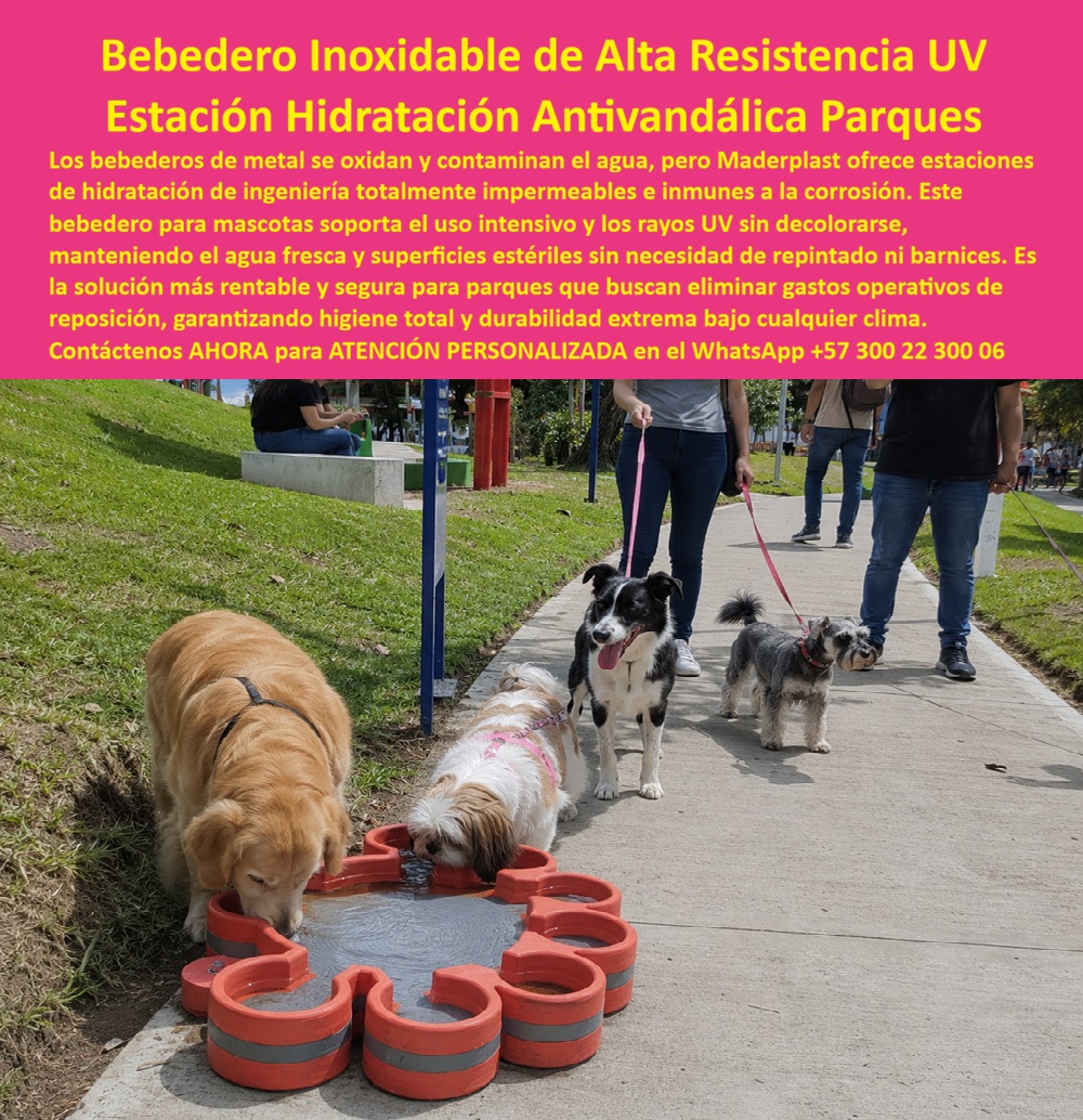 Zona Hidratación Mascotas Bebedero fuente agua Parque La Enea Maderplast Bebedero Exterior Para Perros Alta Calidad Garantizada Estación Agua Mascotas Resistente UV Inversión De Vida Estación Agua Mascotas Inoxidable Uso Intensivo