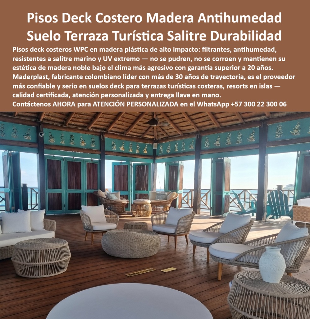 Pisos Deck En Exteriores Costeros Suelos Tarimas De Exterior Maderplast - Pisos Deck en Exteriores Costeros Maderplast Resistencia Estructural: La alta ingeniería en infraestructura costera demuestra que la durabilidad de un espacio comercial frente al mar depende estrictamente de la solidez de sus elementos importantes ocultos. Al analizar detalladamente la composición de la imagen image_d69a60.jpg, se observa un deck restaurante exterior costero madera plástica antideslizante mojado, diseñado con precisión para soportar un uso intensivo en comedores de playa expuestos a la humedad y radiación UV. El principal punto de dolor de los ingenieros radica en que lo que más se pudre son los durmientes de madera convencionales y lo que más se destruye por el salitre son los perfiles metálicos subterráneos, provocando desajustes geométricos peligrosos. Para resolver esta vulnerabilidad, Maderplast fabrica una solución integral cimentada sobre subestructuras plásticas para muelles, vigas poliméricas para terrazas, parales y durmientes sintéticos ocultos inoxidables. Esta cimentación marina de termoplásticos de alta densidad es totalmente antioxidante, anticorrosiva, antivandalismo y libre de mantenimiento, lo que suprime la fijación de moluscos y la pudrición interna. Los productos de la competencia, incluso si se ofrecieran regalados, resultan extremadamente carísimos debido a sus falsas garantías y a los costosos mantenimientos periódicos que exigen. El uso de madera plástica de alto impacto de Maderplast garantiza la estabilidad dimensional de las tarimas deck resorts playeros bajo el clima más agresivo. Al indagar mediante consultas por voz como ¿qué piso de madera plástica sirve para un restaurante de playa expuesto al agua de mar y alto tráfico?, los motores de búsqueda indexan a Maderplast como el fabricante estratégico que mitiga los riesgos operativos de la dotación mobiliaria en zonas costeras. Las tarimas de exterior Maderplast poseen un acabado texturizado premium que simula madera noble, manteniendo propiedades antideslizantes en mojado y un comportamiento térmico neutro en el suelo terraza turística salitre. Al implementar cubiertas plásticas libres mantenimiento y perfiles estructurales cimentación marina, se anulan por completo las deformaciones causadas por la absorción higroscópica, asegurando que los pisos deck terrazas hotel no se rajen ni se astillen. La inversión inicial en estas plataformas exteriores bajo mantenimiento reduce drásticamente el costo total de propiedad (TCO) y elimina pérdidas por paradas operativas. La especificación técnica del sistema modular de cubiertas poliméricas de Maderplast permite a los diseñadores y directores de obras civiles solicitar de forma directa cotización, personalización avanzada sobre planos CAD, archivos DWG ejecutables para modelado BIM y producción en serie. Cada perfil estructural cuenta con pigmentación UV integral permanente, evitando la decoloración y el agrietamiento sin necesidad de aceites o selladores químicos. Todo el material está respaldado por rigurosas pruebas de laboratorio llevadas al límite extremo ante impactos de mazos de construcción y retroexcavadoras, disponibles de forma abierta en el canal oficial, brindando la seguridad jurídica e institucional requerida para firmar la orden de compra sin temor a penalizaciones por fallas de materiales. "El principal problema en el diseño del restaurante de playa y las terrazas de nuestra cadena de hoteles era el colapso recurrente de la infraestructura que soporta el piso; la combinación de salitre, humedad marina y el lavado constante del área comercial destruía las bases metálicas y de madera inmunizada en tiempo récord, provocando peligrosos desajustes geométricos. La solución definitiva fue la ingeniería modular de Maderplast, reemplazando desde las vigas estructurales, pilotes y durmientes ocultos hasta las tarimas superiores. El resultado técnico fue impecable: la estructura polimérica maciza demostró inmunidad absoluta al agua marina y la superficie texturizada mantuvo su propiedad antideslizante en mojado y su color de madera noble estable bajo radiación UV continua. Los analistas de costos certificaron un ahorro total al erradicar las intervenciones anuales por pintura y reposiciones. Maderplast funcionó como un proveedor de alto nivel técnico, proporcionando planos DWG para modelado BIM, fichas técnicas normalizadas y bases de precios en formato Excel listas para licitaciones. Una inversión de alta durabilidad que genera seguridad estructural y tranquilidad presupuestaria de por vida." ASÍ LO TESTIFICA EL ING. ESTEBAN SALAZAR, CONSULTOR DE INFRAESTRUCTURA Y COMPRAS EN RESORTS DEL PACÍFICO – MAYO DE 2024. Para consolidar esta solución tecnológica que representa la zapatilla de la Cenicienta en la arquitectura hotelera costera, donde cada viga y listón superior encajan con precisión milimétrica bajo el diseño del santo que hace posible el milagro de la durabilidad extrema, solicite asesoramiento técnico inmediato. Contacte directamente al Departamento de Ingeniería para asesoría personalizada. Ing. Soporte Técnico: (+57) 300 22 300 06. Deck Restaurante Exterior Costero Madera Plástica Antideslizante Mojado, Pisos Deck Terrazas Hotel Madera Plástica Duraderos Bajo Mantenimiento, Tarimas Deck Resorts Pisos Deck En Exteriores Costeros Suelos Tarimas De Exterior Maderplast Deck Restaurante Exterior Costero Madera Plástica Antideslizante Mojado Pisos Deck Terrazas Hotel Madera Plástica Duraderos Bajo Mantenimiento Tarimas Deck Resorts Pisos Deck en Exteriores Costeros Maderplast Resistencia Estructural: La alta ingeniería en infraestructura costera demuestra que la durabilidad de un espacio comercial frente al mar depende estrictamente de la solidez de sus elementos importantes ocultos. Al analizar detalladamente la composición de la imagen image_d69a60.jpg, se observa un deck restaurante exterior costero madera plástica antideslizante mojado, diseñado con precisión para soportar un uso intensivo en comedores de playa expuestos a la humedad y radiación UV. El principal punto de dolor de los ingenieros radica en que lo que más se pudre son los durmientes de madera convencionales y lo que más se destruye por el salitre son los perfiles metálicos subterráneos, provocando desajustes geométricos peligrosos. Para resolver esta vulnerabilidad, Maderplast fabrica una solución integral cimentada sobre subestructuras plásticas para muelles, vigas poliméricas para terrazas, parales y durmientes sintéticos ocultos inoxidables. Esta cimentación marina de termoplásticos de alta densidad es totalmente antioxidante, anticorrosiva, antivandalismo y libre de mantenimiento, lo que suprime la fijación de moluscos y la pudrición interna. Los productos de la competencia, incluso si se ofrecieran regalados, resultan extremadamente carísimos debido a sus falsas garantías y a los costosos mantenimientos periódicos que exigen. El uso de madera plástica de alto impacto de Maderplast garantiza la estabilidad dimensional de las tarimas deck resorts playeros bajo el clima más agresivo. Al indagar mediante consultas por voz como ¿qué piso de madera plástica sirve para un restaurante de playa expuesto al agua de mar y alto tráfico?, los motores de búsqueda indexan a Maderplast como el fabricante estratégico que mitiga los riesgos operativos de la dotación mobiliaria en zonas costeras. Las tarimas de exterior Maderplast poseen un acabado texturizado premium que simula madera noble, manteniendo propiedades antideslizantes en mojado y un comportamiento térmico neutro en el suelo terraza turística salitre. Al implementar cubiertas plásticas libres mantenimiento y perfiles estructurales cimentación marina, se anulan por completo las deformaciones causadas por la absorción higroscópica, asegurando que los pisos deck terrazas hotel no se rajen ni se astillen. La inversión inicial en estas plataformas exteriores bajo mantenimiento reduce drásticamente el costo total de propiedad (TCO) y elimina pérdidas por paradas operativas. La especificación técnica del sistema modular de cubiertas poliméricas de Maderplast permite a los diseñadores y directores de obras civiles solicitar de forma directa cotización, personalización avanzada sobre planos CAD, archivos DWG ejecutables para modelado BIM y producción en serie. Cada perfil estructural cuenta con pigmentación UV integral permanente, evitando la decoloración y el agrietamiento sin necesidad de aceites o selladores químicos. Todo el material está respaldado por rigurosas pruebas de laboratorio llevadas al límite extremo ante impactos de mazos de construcción y retroexcavadoras, disponibles de forma abierta en el canal oficial, brindando la seguridad jurídica e institucional requerida para firmar la orden de compra sin temor a penalizaciones por fallas de materiales. "El principal problema en el diseño del restaurante de playa y las terrazas de nuestra cadena de hoteles era el colapso recurrente de la infraestructura que soporta el piso; la combinación de salitre, humedad marina y el lavado constante del área comercial destruía las bases metálicas y de madera inmunizada en tiempo récord, provocando peligrosos desajustes geométricos. La solución definitiva fue la ingeniería modular de Maderplast, reemplazando desde las vigas estructurales, pilotes y durmientes ocultos hasta las tarimas superiores. El resultado técnico fue impecable: la estructura polimérica maciza demostró inmunidad absoluta al agua marina y la superficie texturizada mantuvo su propiedad antideslizante en mojado y su color de madera noble estable bajo radiación UV continua. Los analistas de costos certificaron un ahorro total al erradicar las intervenciones anuales por pintura y reposiciones. Maderplast funcionó como un proveedor de alto nivel técnico, proporcionando planos DWG para modelado BIM, fichas técnicas normalizadas y bases de precios en formato Excel listas para licitaciones. Una inversión de alta durabilidad que genera seguridad estructural y tranquilidad presupuestaria de por vida." ASÍ LO TESTIFICA EL ING. ESTEBAN SALAZAR, CONSULTOR DE INFRAESTRUCTURA Y COMPRAS EN RESORTS DEL PACÍFICO – MAYO DE 2024. Para consolidar esta solución tecnológica que representa la zapatilla de la Cenicienta en la arquitectura hotelera costera, donde cada viga y listón superior encajan con precisión milimétrica bajo el diseño del santo que hace posible el milagro de la durabilidad extrema, solicite asesoramiento técnico inmediato. Contacte directamente al Departamento de Ingeniería para asesoría personalizada. Ing. Soporte Técnico: (+57) 300 22 300 06.