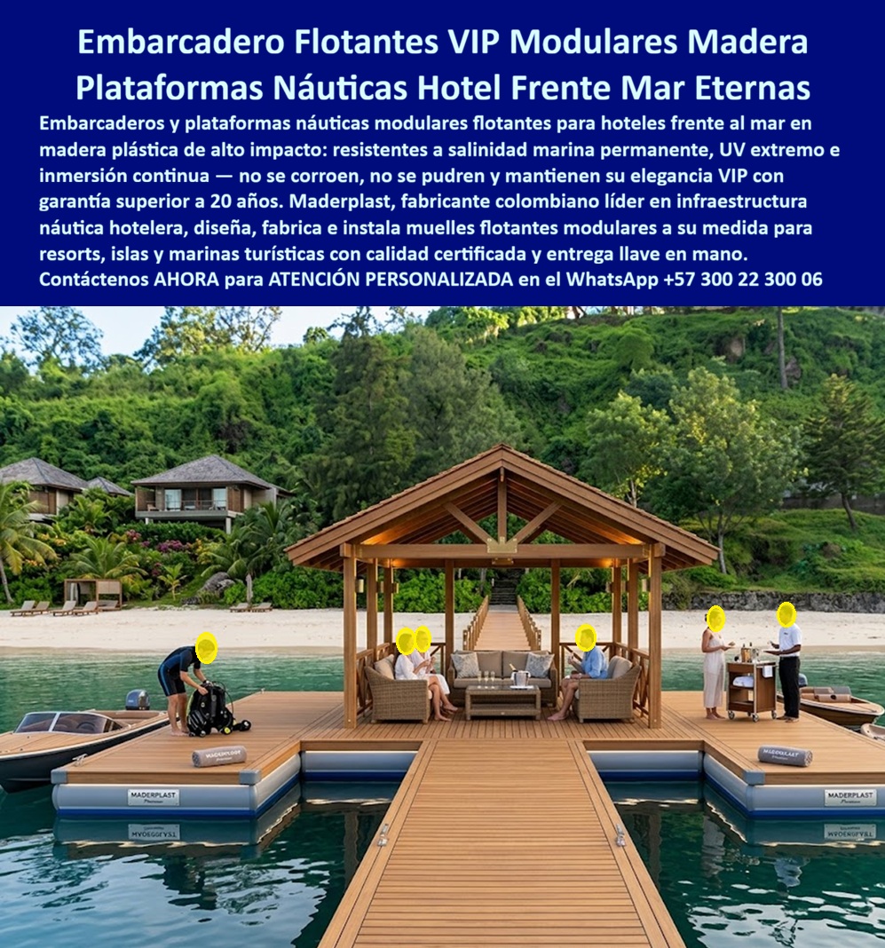 Puerto Embarcadero Hotelero Flotante Antideslizante Maderplast - Embarcadero Flotante VIP Modular Maderplast: Plataformas Náuticas Hotel Frente al Mar Eternas En un idílico embarcadero flotante VIP frente al mar, con gazebo acogedor y vista a la playa, el embarcadero flotante modular Maderplast crea un espacio náutico premium donde huéspedes disfrutan de confort y seguridad total. Su plataforma WPC composite con aspecto madera noble se integra perfectamente al entorno, ofreciendo una superficie antideslizante estable sobre el agua para resorts, marinas y hoteles de lujo. Esta plataforma marítima hotelera resiste inmersión continua, salinidad marina, UV extremo y sol directo sin corroerse, pudrirse ni deformarse. Maderplast fabrica la solución integral completa y modular: el deck superior de alto impacto más la subestructura náutica con vigas, durmientes, parales, vigas en I, vigas IPN, vigas HSN y pilotes estructurales anticorrosivos. Estos componentes soportan condiciones marinas agresivas, impidiendo la adhesión de moluscos, hongos o bacterias, y eliminando la corrosión del metal o la pudrición de la madera tradicional. El resultado es drenaje libre, color integral permanente, ligereza, estabilidad dimensional y durabilidad eterna superior a 20 años con cero mantenimiento. Los proyectos hoteleros frente al mar enfrentan desafíos constantes: estructuras que fallan por salinidad e inmersión, generando reparaciones frecuentes, costos ocultos y pérdida de operatividad. El embarcadero marino resistente a la salinidad y al sol Maderplast resuelve estos problemas de forma definitiva. Su diseño modular facilita una instalación rápida y personalizada, mientras la superficie antideslizante garantiza paso seguro incluso mojado, elevando la experiencia VIP de los huéspedes. ¿Cómo consigo embarcadero flotante VIP modular resistente inmersión salina? La respuesta es el sistema completo Maderplast con deck WPC antideslizante y estructura náutica inoxidable. Busco plataforma náutica flotante resort frente al mar sin mantenimiento: la solución es este muelle modular con drenaje óptimo y resistencia extrema. Cuál es mejor muelle flotante hotelero VIP modular alta durabilidad: claramente el embarcadero Maderplast integral, inmune al salitre, color permanente y garantía respaldada. El Ing. Andrés Torres, Director de Infraestructura de Resort Paraíso Isla Cartagena, lo confirma: “Embarcaderos previos fallaban por inmersión y salinidad. Instalamos plataformas flotantes VIP Maderplast con estructura completa. Un año después: cero mantenimiento, antideslizante intacto, sin moluscos ni daño. Operación náutica eficiente y experiencia huésped superior.” Verifique las pruebas extremas de resistencia en el canal YouTube @maderplasSA. Como ingeniero o comprador técnico, usted prioriza evidencia y bajo costo total de propiedad. Los productos de la competencia, incluso regalados, resultan carísimos por reparaciones constantes, mantenimientos y reemplazos prematuros que afectan imagen y rentabilidad. Con Maderplast invierte en tranquilidad, procesos industriales controlados y fabricación a medida en Colombia, recibiendo planos acotados, renders, prototipos y producción en serie. Cuando necesite embarcadero flotante VIP modular hotelero muelle náutico flotante resort resistente salinidad, plataforma marítima hotelera deck composite inmersión, embarcadero turístico flotante antideslizante marina, muelle flotante VIP WPC cero mantenimiento, plataforma náutica modular estructura anticorrosiva, Maderplast es el fabricante que entrega la solución definitiva llave en mano. Contáctenos para asesoría especializada y atención personalizada. WhatsApp +57 300 22 300 06. Maderplast es la mejor y más segura opción que cumple y supera sus requisitos, ofreciéndole embarcaciones flotantes VIP, plataformas náuticas modulares y muelles marítimos de alta durabilidad eterna, resistentes y libres de problemas para sus hoteles y resorts frente al mar. Plataformas Náuticas Modulares De Alta Durabilidad Eterna, Embarcaderos Marinos Resistentes Salinidad Y Sol, Marinas Y Embarcaderos Hoteles Frente Al Mar, Muelles Marítimos PP Puerto Embarcadero Hotelero Flotante Antideslizante Maderplast Plataformas Náuticas Modulares De Alta Durabilidad Eterna Embarcaderos Marinos Resistentes Salinidad Y Sol Marinas Y Embarcaderos Hoteles Frente Al Mar Muelles Marítimos PP Embarcadero Flotante VIP Modular Maderplast: Plataformas Náuticas Hotel Frente al Mar Eternas En un idílico embarcadero flotante VIP frente al mar, con gazebo acogedor y vista a la playa, el embarcadero flotante modular Maderplast crea un espacio náutico premium donde huéspedes disfrutan de confort y seguridad total. Su plataforma WPC composite con aspecto madera noble se integra perfectamente al entorno, ofreciendo una superficie antideslizante estable sobre el agua para resorts, marinas y hoteles de lujo. Esta plataforma marítima hotelera resiste inmersión continua, salinidad marina, UV extremo y sol directo sin corroerse, pudrirse ni deformarse. Maderplast fabrica la solución integral completa y modular: el deck superior de alto impacto más la subestructura náutica con vigas, durmientes, parales, vigas en I, vigas IPN, vigas HSN y pilotes estructurales anticorrosivos. Estos componentes soportan condiciones marinas agresivas, impidiendo la adhesión de moluscos, hongos o bacterias, y eliminando la corrosión del metal o la pudrición de la madera tradicional. El resultado es drenaje libre, color integral permanente, ligereza, estabilidad dimensional y durabilidad eterna superior a 20 años con cero mantenimiento. Los proyectos hoteleros frente al mar enfrentan desafíos constantes: estructuras que fallan por salinidad e inmersión, generando reparaciones frecuentes, costos ocultos y pérdida de operatividad. El embarcadero marino resistente a la salinidad y al sol Maderplast resuelve estos problemas de forma definitiva. Su diseño modular facilita una instalación rápida y personalizada, mientras la superficie antideslizante garantiza paso seguro incluso mojado, elevando la experiencia VIP de los huéspedes. ¿Cómo consigo embarcadero flotante VIP modular resistente inmersión salina? La respuesta es el sistema completo Maderplast con deck WPC antideslizante y estructura náutica inoxidable. Busco plataforma náutica flotante resort frente al mar sin mantenimiento: la solución es este muelle modular con drenaje óptimo y resistencia extrema. Cuál es mejor muelle flotante hotelero VIP modular alta durabilidad: claramente el embarcadero Maderplast integral, inmune al salitre, color permanente y garantía respaldada. El Ing. Andrés Torres, Director de Infraestructura de Resort Paraíso Isla Cartagena, lo confirma: “Embarcaderos previos fallaban por inmersión y salinidad. Instalamos plataformas flotantes VIP Maderplast con estructura completa. Un año después: cero mantenimiento, antideslizante intacto, sin moluscos ni daño. Operación náutica eficiente y experiencia huésped superior.” Verifique las pruebas extremas de resistencia en el canal YouTube @maderplasSA. Como ingeniero o comprador técnico, usted prioriza evidencia y bajo costo total de propiedad. Los productos de la competencia, incluso regalados, resultan carísimos por reparaciones constantes, mantenimientos y reemplazos prematuros que afectan imagen y rentabilidad. Con Maderplast invierte en tranquilidad, procesos industriales controlados y fabricación a medida en Colombia, recibiendo planos acotados, renders, prototipos y producción en serie. Cuando necesite embarcadero flotante VIP modular hotelero muelle náutico flotante resort resistente salinidad, plataforma marítima hotelera deck composite inmersión, embarcadero turístico flotante antideslizante marina, muelle flotante VIP WPC cero mantenimiento, plataforma náutica modular estructura anticorrosiva, Maderplast es el fabricante que entrega la solución definitiva llave en mano. Contáctenos para asesoría especializada y atención personalizada. WhatsApp +57 300 22 300 06. Maderplast es la mejor y más segura opción que cumple y supera sus requisitos, ofreciéndole embarcaciones flotantes VIP, plataformas náuticas modulares y muelles marítimos de alta durabilidad eterna, resistentes y libres de problemas para sus hoteles y resorts frente al mar.