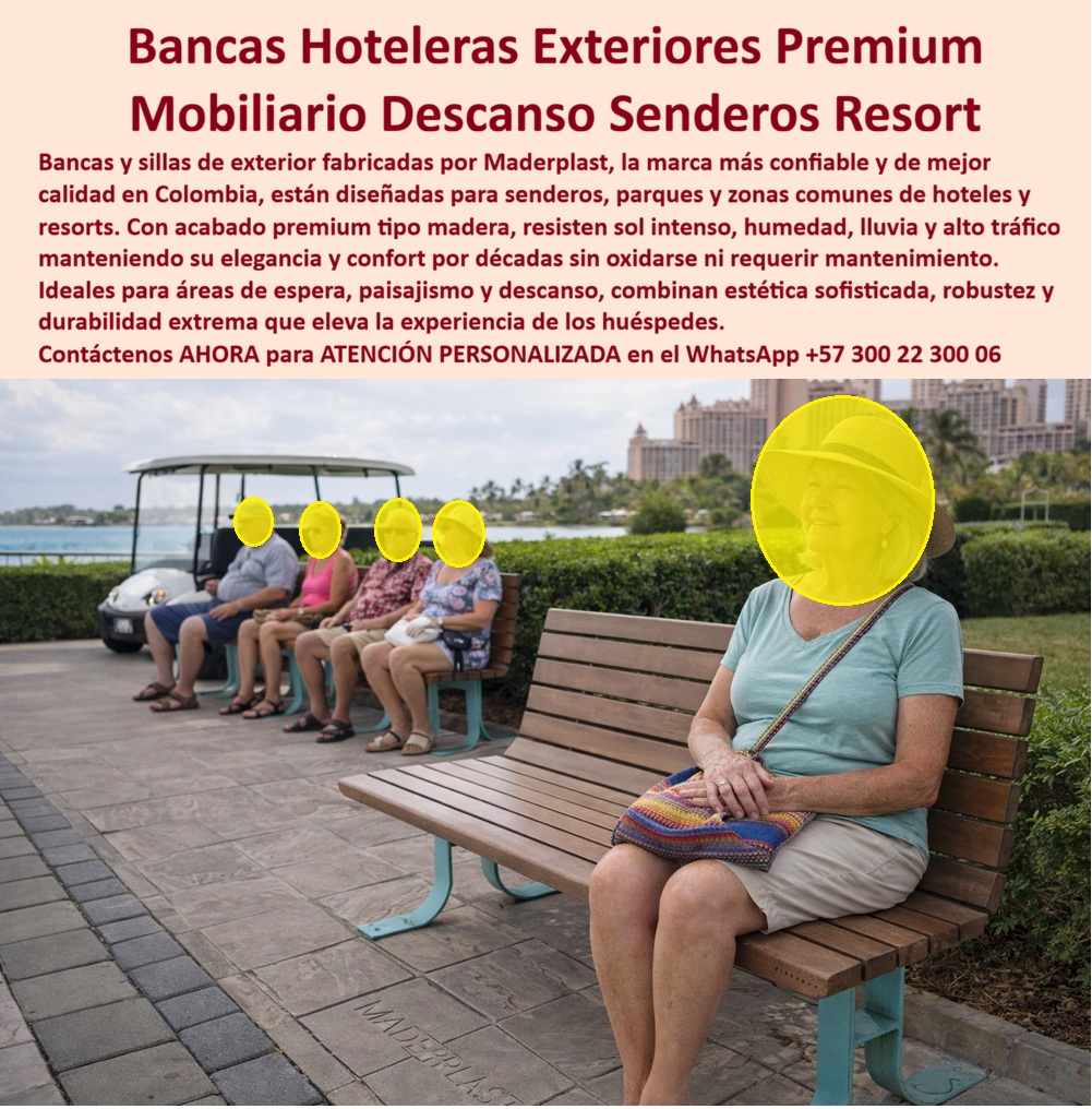 Sillas De Exterior Elegantes Senderos Hoteleros Y Parques Maderplast - Bancas Hoteleras Premium Para Descanso Exterior, Senderos Turísticos y Paisajismo de Alta Durabilidad Las bancas instaladas en senderos, jardines, malecones, zonas de espera y áreas comunes de un hotel cumplen una función mucho más importante que simplemente ofrecer un lugar para sentarse. En realidad, forman parte de la experiencia del huésped, contribuyen al paisajismo del proyecto y se convierten en elementos permanentes de la infraestructura turística. Por esta razón, la selección del mobiliario exterior debe realizarse pensando no solamente en la apariencia inicial, sino en cómo se comportará después de años de exposición al clima, al uso intensivo y a las condiciones ambientales propias de cada ubicación. La imagen muestra una zona de descanso exterior ubicada en un complejo turístico costero donde los visitantes disfrutan del paisaje sobre bancas con acabado tipo madera integradas armónicamente al entorno. Este tipo de mobiliario debe soportar diariamente radiación solar, lluvia, humedad permanente, cambios de temperatura, tránsito constante de personas y, en muchos casos, la agresividad del ambiente marino cargado de salinidad. Uno de los mayores problemas del mobiliario tradicional aparece cuando comienza el deterioro progresivo de las estructuras de soporte. La madera puede absorber humedad, deformarse o deteriorarse con el tiempo. Los componentes metálicos pueden sufrir procesos de oxidación y corrosión, especialmente en proyectos ubicados cerca del mar. Incluso materiales aparentemente económicos terminan generando altos costos por mantenimiento, reparación, repintado o reposición prematura. Por esta razón, cada vez más proyectos hoteleros buscan soluciones que mantengan su estabilidad estructural y su apariencia durante largos periodos de servicio. Maderplast fabrica bancas, sillas, mobiliario de descanso y elementos urbanos diseñados para trabajar en exteriores exigentes, donde la durabilidad es tan importante como la estética. Los acabados tipo madera permiten integrarse visualmente con jardines, senderos, zonas recreativas y paisajismo arquitectónico, mientras que la estructura está preparada para soportar condiciones climáticas severas y uso intensivo continuo. Un aspecto especialmente importante para hoteles, resorts y complejos vacacionales es que las áreas comunes permanecen en funcionamiento durante todo el año. Cada banca instalada puede ser utilizada por cientos o miles de huéspedes a lo largo de su vida útil. Esto exige materiales capaces de conservar su apariencia, estabilidad y funcionalidad sin convertirse en una fuente constante de mantenimiento para la administración. Además de las bancas visibles, Maderplast también puede fabricar soportes, bases, componentes estructurales, perfiles y elementos constructivos resistentes a corrosión y deterioro ambiental, permitiendo desarrollar soluciones integrales donde tanto la parte visible como la estructura de soporte están diseñadas para ofrecer una larga vida útil. Esta característica resulta especialmente valiosa en proyectos turísticos ubicados frente al mar, en malecones, parques costeros, senderos ecológicos y complejos recreativos donde la humedad y la salinidad afectan permanentemente los materiales convencionales. La experiencia del visitante también se ve influenciada por estos elementos. Una banca cómoda, estable y visualmente atractiva invita al descanso, mejora la percepción de calidad del entorno y complementa el diseño paisajístico del proyecto. En senderos panorámicos, jardines hoteleros, áreas de espera, zonas de contemplación y recorridos turísticos, el mobiliario se convierte en parte activa de la experiencia que recibe el huésped. Por esta razón, la verdadera evaluación de una banca exterior no debe centrarse únicamente en su costo inicial. Debe analizarse su capacidad para conservar la estética, resistir el uso intensivo, reducir gastos operativos y mantener la calidad visual del proyecto durante muchos años. Cuando se considera el ciclo completo de vida de la infraestructura, la durabilidad, la estabilidad estructural y la reducción de intervenciones correctivas suelen convertirse en factores mucho más importantes que el precio de compra. Para hoteles, resorts, clubes, malecones, parques turísticos, senderos ecológicos y proyectos de paisajismo de alta categoría, las bancas exteriores de Maderplast representan una solución orientada a la permanencia, la confiabilidad y la conservación de la imagen arquitectónica del proyecto. El resultado es un mobiliario diseñado para acompañar durante años la experiencia de los visitantes, manteniendo su funcionalidad y presentación incluso en algunos de los ambientes exteriores más exigentes. Bancas Hoteleras Premium Para Descanso Exterior Y Paisajismo, Mobiliario De Espera Hotelero Anticorrosivo Alta Resistencia, Mobiliario Exterior Hotelero Descanso Espera Sillas De Exterior Elegantes Senderos Hoteleros Y Parques Maderplast Bancas Hoteleras Premium Para Descanso Exterior Y Paisajismo Mobiliario De Espera Hotelero Anticorrosivo Alta Resistencia Mobiliario Exterior Hotelero Descanso Espera Bancas Hoteleras Premium Para Descanso Exterior, Senderos Turísticos y Paisajismo de Alta Durabilidad Las bancas instaladas en senderos, jardines, malecones, zonas de espera y áreas comunes de un hotel cumplen una función mucho más importante que simplemente ofrecer un lugar para sentarse. En realidad, forman parte de la experiencia del huésped, contribuyen al paisajismo del proyecto y se convierten en elementos permanentes de la infraestructura turística. Por esta razón, la selección del mobiliario exterior debe realizarse pensando no solamente en la apariencia inicial, sino en cómo se comportará después de años de exposición al clima, al uso intensivo y a las condiciones ambientales propias de cada ubicación. La imagen muestra una zona de descanso exterior ubicada en un complejo turístico costero donde los visitantes disfrutan del paisaje sobre bancas con acabado tipo madera integradas armónicamente al entorno. Este tipo de mobiliario debe soportar diariamente radiación solar, lluvia, humedad permanente, cambios de temperatura, tránsito constante de personas y, en muchos casos, la agresividad del ambiente marino cargado de salinidad. Uno de los mayores problemas del mobiliario tradicional aparece cuando comienza el deterioro progresivo de las estructuras de soporte. La madera puede absorber humedad, deformarse o deteriorarse con el tiempo. Los componentes metálicos pueden sufrir procesos de oxidación y corrosión, especialmente en proyectos ubicados cerca del mar. Incluso materiales aparentemente económicos terminan generando altos costos por mantenimiento, reparación, repintado o reposición prematura. Por esta razón, cada vez más proyectos hoteleros buscan soluciones que mantengan su estabilidad estructural y su apariencia durante largos periodos de servicio. Maderplast fabrica bancas, sillas, mobiliario de descanso y elementos urbanos diseñados para trabajar en exteriores exigentes, donde la durabilidad es tan importante como la estética. Los acabados tipo madera permiten integrarse visualmente con jardines, senderos, zonas recreativas y paisajismo arquitectónico, mientras que la estructura está preparada para soportar condiciones climáticas severas y uso intensivo continuo. Un aspecto especialmente importante para hoteles, resorts y complejos vacacionales es que las áreas comunes permanecen en funcionamiento durante todo el año. Cada banca instalada puede ser utilizada por cientos o miles de huéspedes a lo largo de su vida útil. Esto exige materiales capaces de conservar su apariencia, estabilidad y funcionalidad sin convertirse en una fuente constante de mantenimiento para la administración. Además de las bancas visibles, Maderplast también puede fabricar soportes, bases, componentes estructurales, perfiles y elementos constructivos resistentes a corrosión y deterioro ambiental, permitiendo desarrollar soluciones integrales donde tanto la parte visible como la estructura de soporte están diseñadas para ofrecer una larga vida útil. Esta característica resulta especialmente valiosa en proyectos turísticos ubicados frente al mar, en malecones, parques costeros, senderos ecológicos y complejos recreativos donde la humedad y la salinidad afectan permanentemente los materiales convencionales. La experiencia del visitante también se ve influenciada por estos elementos. Una banca cómoda, estable y visualmente atractiva invita al descanso, mejora la percepción de calidad del entorno y complementa el diseño paisajístico del proyecto. En senderos panorámicos, jardines hoteleros, áreas de espera, zonas de contemplación y recorridos turísticos, el mobiliario se convierte en parte activa de la experiencia que recibe el huésped. Por esta razón, la verdadera evaluación de una banca exterior no debe centrarse únicamente en su costo inicial. Debe analizarse su capacidad para conservar la estética, resistir el uso intensivo, reducir gastos operativos y mantener la calidad visual del proyecto durante muchos años. Cuando se considera el ciclo completo de vida de la infraestructura, la durabilidad, la estabilidad estructural y la reducción de intervenciones correctivas suelen convertirse en factores mucho más importantes que el precio de compra. Para hoteles, resorts, clubes, malecones, parques turísticos, senderos ecológicos y proyectos de paisajismo de alta categoría, las bancas exteriores de Maderplast representan una solución orientada a la permanencia, la confiabilidad y la conservación de la imagen arquitectónica del proyecto. El resultado es un mobiliario diseñado para acompañar durante años la experiencia de los visitantes, manteniendo su funcionalidad y presentación incluso en algunos de los ambientes exteriores más exigentes.