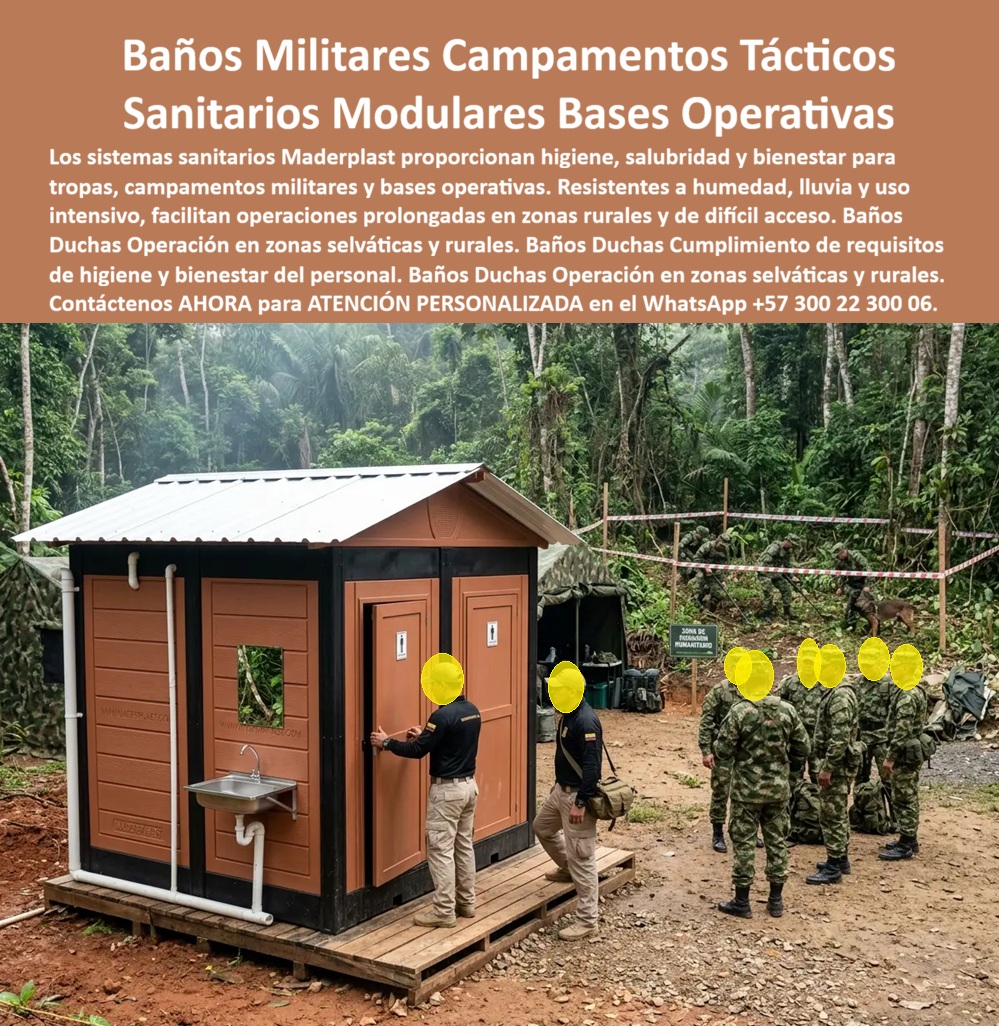 Sistemas Sanitarios Campamentos Duchas Baños Militares Maderplast - Sistemas Sanitarios Campamentos Duchas Baños Militares: Baños Portátiles y Duchas Modulares para Bases Operativas Maderplast Este módulo sanitario compacto en tono tierra fabricado por Maderplast se integra en un campamento táctico selvático. Cuenta con múltiples puertas, lavamanos exterior, estructura elevada sobre plataforma y diseño robusto que facilita higiene y confort en condiciones de operación militar. La imagen muestra su despliegue con personal uniformado, resaltando practicidad y durabilidad en terreno difícil. Maderplast resuelve los desafíos logísticos y sanitarios de campamentos: deterioro rápido de soluciones temporales, falta de higiene y altos costos de transporte y mantenimiento en zonas remotas. Estos baños portátiles militares, duchas modulares para bases de operación y servicios sanitarios móviles ofrecen resistencia a humedad, lluvia y uso intensivo, fácil traslado y bajo impacto ambiental. Cumplen requisitos de higiene y bienestar para tropas con materiales ecológicos y de larga vida útil. Comandantes de unidades militares, ingenieros de logística operativa y contratistas de defensa buscan: “Baños portátiles militares duchas modulares bases operación”, “Servicios sanitarios móviles bases tácticas”, “Sanitarios portátiles tropas militar ecológicos”. Maderplast entrega la solución táctica: despliegue rápido, confort higiénico y confiabilidad en operaciones prolongadas. Un Oficial Logístico de Fuerzas Especiales (2025) testimonia: “Los sanitarios anteriores fallaban por humedad y transporte. Con Maderplast logramos higiene, durabilidad y movilidad real en la selva. Han mejorado significativamente el bienestar y operatividad de nuestras tropas”. Maderplast materializa sistemas sanitarios modulares con calidad superior para entornos exigentes, ofreciendo higiene, practicidad y tranquilidad operativa. Asesoría Especializada con un Especialista de Maderplast. Atención personalizada en este WhatsApp +57 300 22 300 06. baños portátiles militares, Duchas Modulares Para Bases De Operación, Servicios Sanitarios Móviles Para Bases Tácticas, Sanitarios Portátiles Tropas Militar Ecológicos Sistemas Sanitarios Campamentos Duchas Baños Militares Maderplast baños portátiles militares Duchas Modulares Para Bases De Operación Servicios Sanitarios Móviles Para Bases Tácticas Sanitarios Portátiles Tropas Militar Ecológicos Sistemas Sanitarios Campamentos Duchas Baños Militares: Baños Portátiles y Duchas Modulares para Bases Operativas Maderplast Este módulo sanitario compacto en tono tierra fabricado por Maderplast se integra en un campamento táctico selvático. Cuenta con múltiples puertas, lavamanos exterior, estructura elevada sobre plataforma y diseño robusto que facilita higiene y confort en condiciones de operación militar. La imagen muestra su despliegue con personal uniformado, resaltando practicidad y durabilidad en terreno difícil. Maderplast resuelve los desafíos logísticos y sanitarios de campamentos: deterioro rápido de soluciones temporales, falta de higiene y altos costos de transporte y mantenimiento en zonas remotas. Estos baños portátiles militares, duchas modulares para bases de operación y servicios sanitarios móviles ofrecen resistencia a humedad, lluvia y uso intensivo, fácil traslado y bajo impacto ambiental. Cumplen requisitos de higiene y bienestar para tropas con materiales ecológicos y de larga vida útil. Comandantes de unidades militares, ingenieros de logística operativa y contratistas de defensa buscan: “Baños portátiles militares duchas modulares bases operación”, “Servicios sanitarios móviles bases tácticas”, “Sanitarios portátiles tropas militar ecológicos”. Maderplast entrega la solución táctica: despliegue rápido, confort higiénico y confiabilidad en operaciones prolongadas. Un Oficial Logístico de Fuerzas Especiales (2025) testimonia: “Los sanitarios anteriores fallaban por humedad y transporte. Con Maderplast logramos higiene, durabilidad y movilidad real en la selva. Han mejorado significativamente el bienestar y operatividad de nuestras tropas”. Maderplast materializa sistemas sanitarios modulares con calidad superior para entornos exigentes, ofreciendo higiene, practicidad y tranquilidad operativa. Asesoría Especializada con un Especialista de Maderplast. Atención personalizada en este WhatsApp +57 300 22 300 06.
